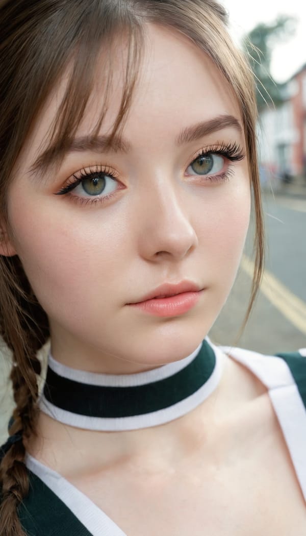 Tags: 21872187, SDXL
{"3": {"inputs": {"seed": 827584221609253, "steps": 32, "cfg": 5.66, "sampler_name": "dpmpp_2m", "scheduler": "karras", "denoise": 1.0, "model": ["27", 0], "positive": ["6", 0], "negative": ["7", 0], "latent_image": ["5", 0]}, "class_type": "KSampler"}, "4": {"inputs": {"ckpt_name": "juggernautxl.safetensors"}, "class_type": "CheckpointLoaderSimple"}, "5": {"inputs": {"width": 768, "height": 1344, "batch_size": 1}, "class_type": "EmptyLatentImage"}, "6": {"inputs": {"text": "26 year old girl, (irish:1.01), (double eyelids:1.05), (blush:1.07), (cute:0.99), (pale skin:1.05), (detailed face:0.96), (eyelashes:1.05), (slim:0.97), (seductive pose:1.09), (idol:1.06), (temptress:0.96), (sexy lips:1.08), (beautiful eyes:1.11), (seductive facial expression:1.05), (in a seductive pose:1.12), (large perky breasts:0.99), (cleavage:1.02), (thigh gap:1.08), (school uniform:0.99), choker, busy street, (natural looking skin:1.02), (portra:1.02), (skin fuzz:1.00), (detailed skin:1.07), (textured skin:1.05), (candid cinema:1.05), (film:1.09), (RAW:1.09), (soft lighting:1.02)", "clip": ["27", 1]}, "class_type": "CLIPTextEncode"}, "7": {"inputs": {"text": "(twisted:1.14), (bad hands:1.09), (worst quality:1.08), (low resolution:1.05), (distorted:1.05), (open mouth:1.06), (watermark:1.11)", "clip": ["27", 1]}, "class_type": "CLIPTextEncode"}, "8": {"inputs": {"samples": ["3", 0], "vae": ["4", 2]}, "class_type": "VAEDecode"}, "25": {"inputs": {"lora_name": "nudify_xl.safetensors", "strength_model": 0.32, "strength_clip": 0.28, "model": ["4", 0], "clip": ["4", 1]}, "class_type": "LoraLoader"}, "26": {"inputs": {"lora_name": "shirtlift_SDXL_v2.safetensors", "strength_model": 0.09, "strength_clip": 0.13, "model": ["25", 0], "clip": ["25", 1]}, "class_type": "LoraLoader"}, "27": {"inputs": {"lora_name": "PerfectEyesXL.safetensors", "strength_model": 0.08, "strength_clip": 0.04, "model": ["26", 0], "clip": ["26", 1]}, "class_type": "LoraLoader"}, "30": {"inputs": {"model_name": "4x_NMKD-Superscale-SP_178000_G.pth"}, "class_type": "UpscaleModelLoader"}, "31": {"inputs": {"upscale_model": ["30", 0], "image": ["8", 0]}, "class_type": "ImageUpscaleWithModel"}, "32": {"inputs": {"upscale_method": "lanczos", "scale_by": 0.5, "image": ["31", 0]}, "class_type": "ImageScaleBy"}, "33": {"inputs": {"pixels": ["32", 0], "vae": ["4", 2]}, "class_type": "VAEEncode"}, "34": {"inputs": {"seed": 827584221609253, "steps": 32, "cfg": 5.66, "sampler_name": "dpmpp_2m", "scheduler": "karras", "denoise": 0.3, "model": ["27", 0], "positive": ["6", 0], "negative": ["7", 0], "latent_image": ["33", 0]}, "class_type": "KSampler"}, "36": {"inputs": {"samples": ["34", 0], "vae": ["4", 2]}, "class_type": "VAEDecode"}, "39": {"inputs": {"filename_prefix": "comfyapi-1735034937511", "images": ["36", 0]}, "class_type": "SaveImage"}}