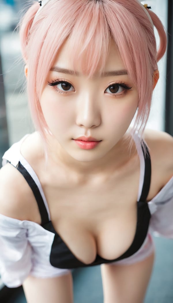 Tags: 21872187, SDXL
{"3": {"inputs": {"seed": 863291342927754, "steps": 64, "cfg": 5.93, "sampler_name": "dpmpp_2m", "scheduler": "karras", "denoise": 1.0, "model": ["27", 0], "positive": ["6", 0], "negative": ["7", 0], "latent_image": ["5", 0]}, "class_type": "KSampler"}, "4": {"inputs": {"ckpt_name": "juggernautxl.safetensors"}, "class_type": "CheckpointLoaderSimple"}, "5": {"inputs": {"width": 768, "height": 1344, "batch_size": 1}, "class_type": "EmptyLatentImage"}, "6": {"inputs": {"text": "19 year old girl, (korean:1.10), (chinese:1.11), (japanese:1.10), (cute:1.01), (idol:1.01), (detailed face:1.05), (eyelashes:0.97), (seductive pose:0.99), (slim:1.04), (double eyelids:0.96), (pale skin:1.01), (temptress:1.11), (seductive facial expression:1.03), (beautiful eyes:0.99), (blush:1.08), (sexy lips:1.07), (perky ass:1.05), (exposed ass:0.95), (looking back:1.04), (sexy ass:0.98), (thigh gap:0.97), (in a cosplay:1.07) at comiket posing for camera, (natural looking skin:1.05), (portra:1.07), (soft lighting:1.05), (RAW:1.07), (textured skin:1.03), (film:1.00), (detailed skin:1.07), (candid cinema:1.09), (skin fuzz:1.06)", "clip": ["27", 1]}, "class_type": "CLIPTextEncode"}, "7": {"inputs": {"text": "(watermark:1.11), (twisted:1.10), (distorted:1.11), (bad hands:1.13), (open mouth:1.14), (worst quality:1.07), (low resolution:1.06)", "clip": ["27", 1]}, "class_type": "CLIPTextEncode"}, "8": {"inputs": {"samples": ["3", 0], "vae": ["4", 2]}, "class_type": "VAEDecode"}, "25": {"inputs": {"lora_name": "nudify_xl.safetensors", "strength_model": 0.15, "strength_clip": 0.26, "model": ["4", 0], "clip": ["4", 1]}, "class_type": "LoraLoader"}, "26": {"inputs": {"lora_name": "shirtlift_SDXL_v2.safetensors", "strength_model": 0.09, "strength_clip": 0.0, "model": ["25", 0], "clip": ["25", 1]}, "class_type": "LoraLoader"}, "27": {"inputs": {"lora_name": "PerfectEyesXL.safetensors", "strength_model": 0.07, "strength_clip": 0.06, "model": ["26", 0], "clip": ["26", 1]}, "class_type": "LoraLoader"}, "30": {"inputs": {"model_name": "4x_NMKD-Superscale-SP_178000_G.pth"}, "class_type": "UpscaleModelLoader"}, "31": {"inputs": {"upscale_model": ["30", 0], "image": ["8", 0]}, "class_type": "ImageUpscaleWithModel"}, "32": {"inputs": {"upscale_method": "lanczos", "scale_by": 0.5, "image": ["31", 0]}, "class_type": "ImageScaleBy"}, "33": {"inputs": {"pixels": ["32", 0], "vae": ["4", 2]}, "class_type": "VAEEncode"}, "34": {"inputs": {"seed": 863291342927754, "steps": 64, "cfg": 5.93, "sampler_name": "dpmpp_2m", "scheduler": "karras", "denoise": 0.3, "model": ["27", 0], "positive": ["6", 0], "negative": ["7", 0], "latent_image": ["33", 0]}, "class_type": "KSampler"}, "36": {"inputs": {"samples": ["34", 0], "vae": ["4", 2]}, "class_type": "VAEDecode"}, "39": {"inputs": {"filename_prefix": "comfyapi-1713614910527", "images": ["36", 0]}, "class_type": "SaveImage"}}