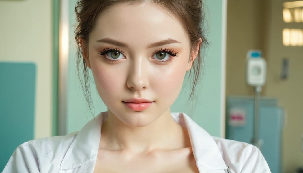 Tags: 21872187, SDXL
{"3": {"inputs": {"seed": 872190095669742, "steps": 32, "cfg": 7.87, "sampler_name": "dpmpp_2m", "scheduler": "karras", "denoise": 1.0, "model": ["27", 0], "positive": ["6", 0], "negative": ["7", 0], "latent_image": ["5", 0]}, "class_type": "KSampler"}, "4": {"inputs": {"ckpt_name": "juggernautxl.safetensors"}, "class_type": "CheckpointLoaderSimple"}, "5": {"inputs": {"width": 1344, "height": 768, "batch_size": 1}, "class_type": "EmptyLatentImage"}, "6": {"inputs": {"text": "24 year old girl, (eyelashes:1.06), (pale skin:1.04), (sexy lips:0.99), (seductive facial expression:1.02), (slim:1.05), (cute:1.00), (beautiful eyes:0.95), (blush:1.13), (temptress:0.97), (idol:1.08), (double eyelids:0.98), (seductive pose:1.05), (in a seductive pose:1.14), (large perky breasts:1.09), (cleavage:1.06), (thigh gap:1.09), (nurse in uniform:0.99) working in a hospital ward, (detailed skin:1.02), (soft lighting:1.09), (textured skin:1.07), (RAW:1.02), (candid cinema:1.04), (natural looking skin:1.02), (portra:1.01), (film:1.04), (skin fuzz:1.01)", "clip": ["27", 1]}, "class_type": "CLIPTextEncode"}, "7": {"inputs": {"text": "(open mouth:1.13), (low resolution:1.11), (twisted:1.08), (watermark:1.12), (worst quality:1.14), (bad hands:1.09), (distorted:1.09)", "clip": ["27", 1]}, "class_type": "CLIPTextEncode"}, "8": {"inputs": {"samples": ["3", 0], "vae": ["4", 2]}, "class_type": "VAEDecode"}, "25": {"inputs": {"lora_name": "nudify_xl.safetensors", "strength_model": 0.25, "strength_clip": 0.37, "model": ["4", 0], "clip": ["4", 1]}, "class_type": "LoraLoader"}, "26": {"inputs": {"lora_name": "shirtlift_SDXL_v2.safetensors", "strength_model": 0.18, "strength_clip": 0.09, "model": ["25", 0], "clip": ["25", 1]}, "class_type": "LoraLoader"}, "27": {"inputs": {"lora_name": "PerfectEyesXL.safetensors", "strength_model": 0.15, "strength_clip": 0.02, "model": ["26", 0], "clip": ["26", 1]}, "class_type": "LoraLoader"}, "30": {"inputs": {"model_name": "4x_NMKD-Superscale-SP_178000_G.pth"}, "class_type": "UpscaleModelLoader"}, "31": {"inputs": {"upscale_model": ["30", 0], "image": ["8", 0]}, "class_type": "ImageUpscaleWithModel"}, "32": {"inputs": {"upscale_method": "lanczos", "scale_by": 0.5, "image": ["31", 0]}, "class_type": "ImageScaleBy"}, "33": {"inputs": {"pixels": ["32", 0], "vae": ["4", 2]}, "class_type": "VAEEncode"}, "34": {"inputs": {"seed": 872190095669742, "steps": 32, "cfg": 7.87, "sampler_name": "dpmpp_2m", "scheduler": "karras", "denoise": 0.3, "model": ["27", 0], "positive": ["6", 0], "negative": ["7", 0], "latent_image": ["33", 0]}, "class_type": "KSampler"}, "36": {"inputs": {"samples": ["34", 0], "vae": ["4", 2]}, "class_type": "VAEDecode"}, "39": {"inputs": {"filename_prefix": "comfyapi-1713301970972", "images": ["36", 0]}, "class_type": "SaveImage"}}