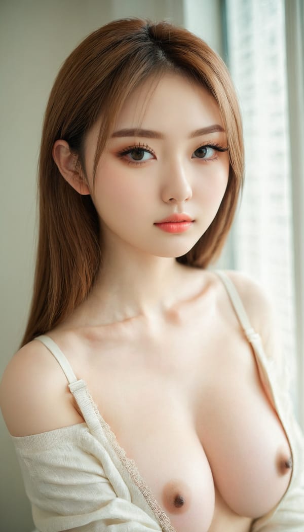 Tags: 21872187, SDXL
{"3": {"inputs": {"seed": 210384005991865, "steps": 64, "cfg": 5.77, "sampler_name": "dpmpp_2m", "scheduler": "karras", "denoise": 1.0, "model": ["27", 0], "positive": ["6", 0], "negative": ["7", 0], "latent_image": ["5", 0]}, "class_type": "KSampler"}, "4": {"inputs": {"ckpt_name": "juggernautxl.safetensors"}, "class_type": "CheckpointLoaderSimple"}, "5": {"inputs": {"width": 768, "height": 1344, "batch_size": 1}, "class_type": "EmptyLatentImage"}, "6": {"inputs": {"text": "22 year old girl, (irish:1.01), (ukrainian:1.00), (japanese:1.09), (cute:1.07), (double eyelids:0.98), (sexy lips:1.08), (pale skin:1.11), (slim:1.06), (eyelashes:1.13), (temptress:1.09), (detailed face:0.99), (seductive pose:1.06), (idol:0.99), (beautiful eyes:1.10), (seductive facial expression:0.99), (blush:1.10), (in a seductive pose:0.99), (large perky breasts:1.05), (cleavage:1.13), (thigh gap:1.12), (an office lady:0.99), (detailed skin:1.04), (film:1.02), (RAW:1.04), (candid cinema:1.03), (portra:1.07), (skin fuzz:1.08), (natural looking skin:1.05), (textured skin:1.01), (soft lighting:1.07)", "clip": ["27", 1]}, "class_type": "CLIPTextEncode"}, "7": {"inputs": {"text": "(watermark:1.05), (twisted:1.08), (worst quality:1.06), (bad hands:1.14), (open mouth:1.14), (distorted:1.05), (low resolution:1.13)", "clip": ["27", 1]}, "class_type": "CLIPTextEncode"}, "8": {"inputs": {"samples": ["3", 0], "vae": ["4", 2]}, "class_type": "VAEDecode"}, "25": {"inputs": {"lora_name": "nudify_xl.safetensors", "strength_model": 0.18, "strength_clip": 0.36, "model": ["4", 0], "clip": ["4", 1]}, "class_type": "LoraLoader"}, "26": {"inputs": {"lora_name": "shirtlift_SDXL_v2.safetensors", "strength_model": 0.03, "strength_clip": 0.12, "model": ["25", 0], "clip": ["25", 1]}, "class_type": "LoraLoader"}, "27": {"inputs": {"lora_name": "PerfectEyesXL.safetensors", "strength_model": 0.19, "strength_clip": 0.1, "model": ["26", 0], "clip": ["26", 1]}, "class_type": "LoraLoader"}, "30": {"inputs": {"model_name": "4x_NMKD-Superscale-SP_178000_G.pth"}, "class_type": "UpscaleModelLoader"}, "31": {"inputs": {"upscale_model": ["30", 0], "image": ["8", 0]}, "class_type": "ImageUpscaleWithModel"}, "32": {"inputs": {"upscale_method": "lanczos", "scale_by": 0.5, "image": ["31", 0]}, "class_type": "ImageScaleBy"}, "33": {"inputs": {"pixels": ["32", 0], "vae": ["4", 2]}, "class_type": "VAEEncode"}, "34": {"inputs": {"seed": 210384005991865, "steps": 64, "cfg": 5.77, "sampler_name": "dpmpp_2m", "scheduler": "karras", "denoise": 0.3, "model": ["27", 0], "positive": ["6", 0], "negative": ["7", 0], "latent_image": ["33", 0]}, "class_type": "KSampler"}, "36": {"inputs": {"samples": ["34", 0], "vae": ["4", 2]}, "class_type": "VAEDecode"}, "39": {"inputs": {"filename_prefix": "comfyapi-1726326769855", "images": ["36", 0]}, "class_type": "SaveImage"}}