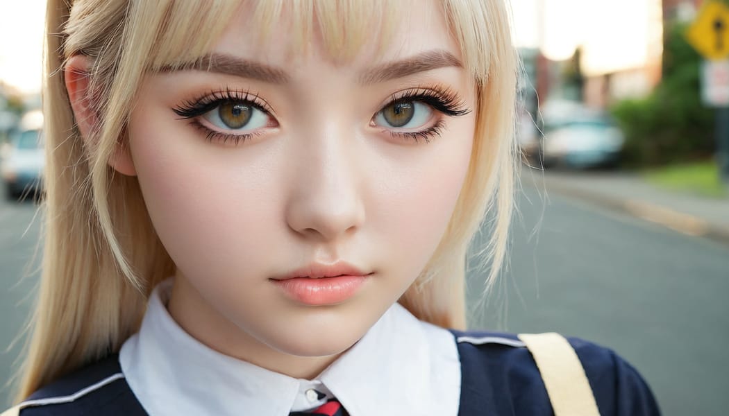 Tags: 21872187, SDXL
{"3": {"inputs": {"seed": 470322610937854, "steps": 32, "cfg": 7.11, "sampler_name": "dpmpp_2m", "scheduler": "karras", "denoise": 1.0, "model": ["27", 0], "positive": ["6", 0], "negative": ["7", 0], "latent_image": ["5", 0]}, "class_type": "KSampler"}, "4": {"inputs": {"ckpt_name": "juggernautxl.safetensors"}, "class_type": "CheckpointLoaderSimple"}, "5": {"inputs": {"width": 1344, "height": 768, "batch_size": 1}, "class_type": "EmptyLatentImage"}, "6": {"inputs": {"text": "19 year old girl, (seductive facial expression:0.99), (seductive pose:1.03), (beautiful eyes:0.96), (pale skin:1.04), (eyelashes:1.14), (detailed face:1.07), (cute:1.01), (sexy lips:1.03), (slim:1.13), (idol:1.08), (blush:1.09), (temptress:1.13), (double eyelids:1.03), (in a seductive pose:0.99), (large perky breasts:1.05), (cleavage:1.12), (thigh gap:1.07), (school uniform:1.09), choker, busy street, (detailed skin:1.04), (portra:1.08), (skin fuzz:1.00), (textured skin:1.02), (natural looking skin:1.09), (soft lighting:1.05), (candid cinema:1.03), (film:1.06), (RAW:1.06)", "clip": ["27", 1]}, "class_type": "CLIPTextEncode"}, "7": {"inputs": {"text": "(worst quality:1.05), (low resolution:1.05), (bad hands:1.06), (watermark:1.14), (open mouth:1.07), (twisted:1.10), (distorted:1.08)", "clip": ["27", 1]}, "class_type": "CLIPTextEncode"}, "8": {"inputs": {"samples": ["3", 0], "vae": ["4", 2]}, "class_type": "VAEDecode"}, "25": {"inputs": {"lora_name": "nudify_xl.safetensors", "strength_model": 0.03, "strength_clip": 0.1, "model": ["4", 0], "clip": ["4", 1]}, "class_type": "LoraLoader"}, "26": {"inputs": {"lora_name": "shirtlift_SDXL_v2.safetensors", "strength_model": 0.11, "strength_clip": 0.0, "model": ["25", 0], "clip": ["25", 1]}, "class_type": "LoraLoader"}, "27": {"inputs": {"lora_name": "PerfectEyesXL.safetensors", "strength_model": 0.13, "strength_clip": 0.18, "model": ["26", 0], "clip": ["26", 1]}, "class_type": "LoraLoader"}, "30": {"inputs": {"model_name": "4x_NMKD-Superscale-SP_178000_G.pth"}, "class_type": "UpscaleModelLoader"}, "31": {"inputs": {"upscale_model": ["30", 0], "image": ["8", 0]}, "class_type": "ImageUpscaleWithModel"}, "32": {"inputs": {"upscale_method": "lanczos", "scale_by": 0.5, "image": ["31", 0]}, "class_type": "ImageScaleBy"}, "33": {"inputs": {"pixels": ["32", 0], "vae": ["4", 2]}, "class_type": "VAEEncode"}, "34": {"inputs": {"seed": 470322610937854, "steps": 32, "cfg": 7.11, "sampler_name": "dpmpp_2m", "scheduler": "karras", "denoise": 0.3, "model": ["27", 0], "positive": ["6", 0], "negative": ["7", 0], "latent_image": ["33", 0]}, "class_type": "KSampler"}, "36": {"inputs": {"samples": ["34", 0], "vae": ["4", 2]}, "class_type": "VAEDecode"}, "39": {"inputs": {"filename_prefix": "comfyapi-1713755921010", "images": ["36", 0]}, "class_type": "SaveImage"}}