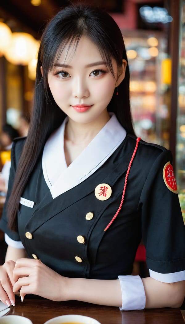 Tags: 21872187, SDXL
{"3": {"inputs": {"seed": 447026459421892, "steps": 64, "cfg": 7.47, "sampler_name": "dpmpp_2m", "scheduler": "karras", "denoise": 1.0, "model": ["27", 0], "positive": ["6", 0], "negative": ["7", 0], "latent_image": ["5", 0]}, "class_type": "KSampler"}, "4": {"inputs": {"ckpt_name": "juggernautxl.safetensors"}, "class_type": "CheckpointLoaderSimple"}, "5": {"inputs": {"width": 768, "height": 1344, "batch_size": 1}, "class_type": "EmptyLatentImage"}, "6": {"inputs": {"text": "25 year old girl, (chinese:1.01), (idol:0.95), (pale skin:1.06), (detailed face:1.08), (temptress:0.98), (slim:0.99), (cute:1.14), (sexy lips:1.06), (double eyelids:1.00), (seductive facial expression:1.01), (beautiful eyes:1.13), (seductive pose:0.96), (blush:1.10), (in a seductive pose:0.98), (large perky breasts:1.07), (cleavage:1.03), (thigh gap:1.02), (a waitress in uniform:1.08) working at a restaurant, (soft lighting:1.06), (portra:1.01), (detailed skin:1.03), (textured skin:1.05), (film:1.08), (natural looking skin:1.01), (candid cinema:1.04), (skin fuzz:1.01), (RAW:1.02)", "clip": ["27", 1]}, "class_type": "CLIPTextEncode"}, "7": {"inputs": {"text": "(distorted:1.08), (open mouth:1.13), (watermark:1.12), (bad hands:1.08), (worst quality:1.11), (twisted:1.10), (low resolution:1.11)", "clip": ["27", 1]}, "class_type": "CLIPTextEncode"}, "8": {"inputs": {"samples": ["3", 0], "vae": ["4", 2]}, "class_type": "VAEDecode"}, "25": {"inputs": {"lora_name": "nudify_xl.safetensors", "strength_model": 0.1, "strength_clip": 0.14, "model": ["4", 0], "clip": ["4", 1]}, "class_type": "LoraLoader"}, "26": {"inputs": {"lora_name": "shirtlift_SDXL_v2.safetensors", "strength_model": 0.13, "strength_clip": 0.19, "model": ["25", 0], "clip": ["25", 1]}, "class_type": "LoraLoader"}, "27": {"inputs": {"lora_name": "PerfectEyesXL.safetensors", "strength_model": 0.17, "strength_clip": 0.04, "model": ["26", 0], "clip": ["26", 1]}, "class_type": "LoraLoader"}, "30": {"inputs": {"model_name": "4x_NMKD-Superscale-SP_178000_G.pth"}, "class_type": "UpscaleModelLoader"}, "31": {"inputs": {"upscale_model": ["30", 0], "image": ["8", 0]}, "class_type": "ImageUpscaleWithModel"}, "32": {"inputs": {"upscale_method": "lanczos", "scale_by": 0.5, "image": ["31", 0]}, "class_type": "ImageScaleBy"}, "33": {"inputs": {"pixels": ["32", 0], "vae": ["4", 2]}, "class_type": "VAEEncode"}, "34": {"inputs": {"seed": 447026459421892, "steps": 64, "cfg": 7.47, "sampler_name": "dpmpp_2m", "scheduler": "karras", "denoise": 0.3, "model": ["27", 0], "positive": ["6", 0], "negative": ["7", 0], "latent_image": ["33", 0]}, "class_type": "KSampler"}, "36": {"inputs": {"samples": ["34", 0], "vae": ["4", 2]}, "class_type": "VAEDecode"}, "39": {"inputs": {"filename_prefix": "comfyapi-1714525290022", "images": ["36", 0]}, "class_type": "SaveImage"}}