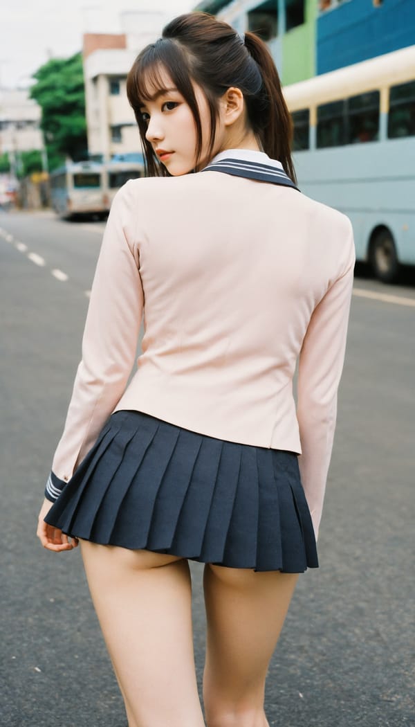 Tags: 21872187, SDXL
{"3": {"inputs": {"seed": 249744015295305, "steps": 32, "cfg": 6.7, "sampler_name": "dpmpp_2m", "scheduler": "karras", "denoise": 1.0, "model": ["27", 0], "positive": ["6", 0], "negative": ["7", 0], "latent_image": ["5", 0]}, "class_type": "KSampler"}, "4": {"inputs": {"ckpt_name": "helloworldxl.safetensors"}, "class_type": "CheckpointLoaderSimple"}, "5": {"inputs": {"width": 768, "height": 1344, "batch_size": 1}, "class_type": "EmptyLatentImage"}, "6": {"inputs": {"text": "27 year old girl, (slim:1.08), (temptress:1.09), (cute:1.12), (seductive facial expression:0.98), (beautiful eyes:1.09), (seductive pose:1.02), (idol:1.09), (eyelashes:1.12), (pale skin:1.10), (sexy lips:1.00), (double eyelids:1.03), (blush:1.08), (detailed face:1.13), (perky ass:1.07), (exposed ass:1.10), (looking back:1.13), (sexy ass:1.08), (thigh gap:0.95), (school uniform:1.12), choker, busy street, (textured skin:1.00), (candid cinema:1.00), (portra:1.02), (skin fuzz:1.05), (RAW:1.01), (natural looking skin:1.08), (detailed skin:1.07), (soft lighting:1.04), (film:1.07)", "clip": ["27", 1]}, "class_type": "CLIPTextEncode"}, "7": {"inputs": {"text": "(distorted:1.12), (watermark:1.12), (low resolution:1.08), (twisted:1.12), (bad hands:1.05), (open mouth:1.09), (worst quality:1.11)", "clip": ["27", 1]}, "class_type": "CLIPTextEncode"}, "8": {"inputs": {"samples": ["3", 0], "vae": ["4", 2]}, "class_type": "VAEDecode"}, "25": {"inputs": {"lora_name": "nudify_xl.safetensors", "strength_model": 0.13, "strength_clip": 0.07, "model": ["4", 0], "clip": ["4", 1]}, "class_type": "LoraLoader"}, "26": {"inputs": {"lora_name": "shirtlift_SDXL_v2.safetensors", "strength_model": 0.11, "strength_clip": 0.09, "model": ["25", 0], "clip": ["25", 1]}, "class_type": "LoraLoader"}, "27": {"inputs": {"lora_name": "PerfectEyesXL.safetensors", "strength_model": 0.04, "strength_clip": 0.0, "model": ["26", 0], "clip": ["26", 1]}, "class_type": "LoraLoader"}, "30": {"inputs": {"model_name": "4x_NMKD-Superscale-SP_178000_G.pth"}, "class_type": "UpscaleModelLoader"}, "31": {"inputs": {"upscale_model": ["30", 0], "image": ["8", 0]}, "class_type": "ImageUpscaleWithModel"}, "32": {"inputs": {"upscale_method": "lanczos", "scale_by": 0.5, "image": ["31", 0]}, "class_type": "ImageScaleBy"}, "33": {"inputs": {"pixels": ["32", 0], "vae": ["4", 2]}, "class_type": "VAEEncode"}, "34": {"inputs": {"seed": 249744015295305, "steps": 32, "cfg": 6.7, "sampler_name": "dpmpp_2m", "scheduler": "karras", "denoise": 0.3, "model": ["27", 0], "positive": ["6", 0], "negative": ["7", 0], "latent_image": ["33", 0]}, "class_type": "KSampler"}, "36": {"inputs": {"samples": ["34", 0], "vae": ["4", 2]}, "class_type": "VAEDecode"}, "39": {"inputs": {"filename_prefix": "comfyapi-1725295646072", "images": ["36", 0]}, "class_type": "SaveImage"}}