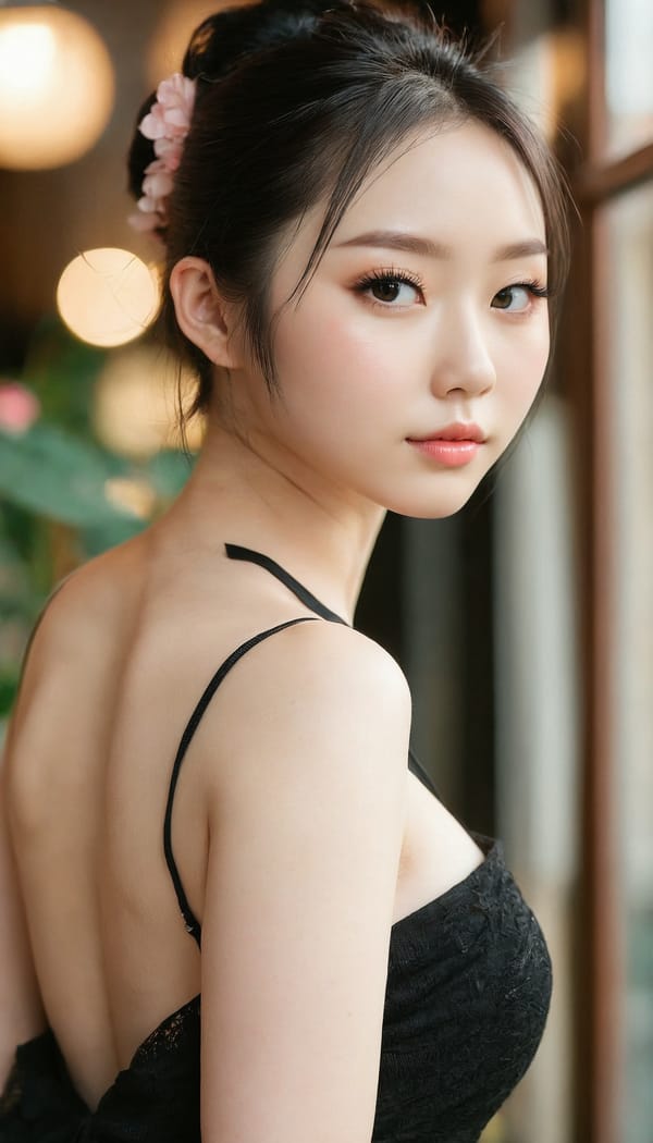 Tags: 21872187, SDXL
{"3": {"inputs": {"seed": 597973900825406, "steps": 64, "cfg": 5.51, "sampler_name": "dpmpp_2m", "scheduler": "karras", "denoise": 1.0, "model": ["27", 0], "positive": ["6", 0], "negative": ["7", 0], "latent_image": ["5", 0]}, "class_type": "KSampler"}, "4": {"inputs": {"ckpt_name": "juggernautxl.safetensors"}, "class_type": "CheckpointLoaderSimple"}, "5": {"inputs": {"width": 768, "height": 1344, "batch_size": 1}, "class_type": "EmptyLatentImage"}, "6": {"inputs": {"text": "25 year old girl, (irish:1.14), (japanese:1.03), (ukrainian:1.04), (chinese:1.08), (beautiful eyes:1.14), (slim:1.03), (pale skin:1.09), (blush:1.14), (temptress:1.00), (cute:1.01), (eyelashes:1.14), (seductive facial expression:1.13), (idol:1.07), (sexy lips:0.99), (seductive pose:1.00), (double eyelids:1.00), (detailed face:0.98), (perky ass:1.14), (exposed ass:1.02), (looking back:1.06), (sexy ass:0.98), (thigh gap:1.12), (wearing a little black dress:1.04) at a fine dining restaurant, (textured skin:1.03), (detailed skin:1.03), (film:1.01), (RAW:1.06), (candid cinema:1.00), (soft lighting:1.04), (portra:1.01), (natural looking skin:1.07), (skin fuzz:1.04)", "clip": ["27", 1]}, "class_type": "CLIPTextEncode"}, "7": {"inputs": {"text": "(distorted:1.06), (twisted:1.09), (bad hands:1.07), (low resolution:1.09), (worst quality:1.08), (open mouth:1.05), (watermark:1.07)", "clip": ["27", 1]}, "class_type": "CLIPTextEncode"}, "8": {"inputs": {"samples": ["3", 0], "vae": ["4", 2]}, "class_type": "VAEDecode"}, "25": {"inputs": {"lora_name": "nudify_xl.safetensors", "strength_model": 0.24, "strength_clip": 0.03, "model": ["4", 0], "clip": ["4", 1]}, "class_type": "LoraLoader"}, "26": {"inputs": {"lora_name": "shirtlift_SDXL_v2.safetensors", "strength_model": 0.08, "strength_clip": 0.08, "model": ["25", 0], "clip": ["25", 1]}, "class_type": "LoraLoader"}, "27": {"inputs": {"lora_name": "PerfectEyesXL.safetensors", "strength_model": 0.08, "strength_clip": 0.06, "model": ["26", 0], "clip": ["26", 1]}, "class_type": "LoraLoader"}, "30": {"inputs": {"model_name": "4x_NMKD-Superscale-SP_178000_G.pth"}, "class_type": "UpscaleModelLoader"}, "31": {"inputs": {"upscale_model": ["30", 0], "image": ["8", 0]}, "class_type": "ImageUpscaleWithModel"}, "32": {"inputs": {"upscale_method": "lanczos", "scale_by": 0.5, "image": ["31", 0]}, "class_type": "ImageScaleBy"}, "33": {"inputs": {"pixels": ["32", 0], "vae": ["4", 2]}, "class_type": "VAEEncode"}, "34": {"inputs": {"seed": 597973900825406, "steps": 64, "cfg": 5.51, "sampler_name": "dpmpp_2m", "scheduler": "karras", "denoise": 0.3, "model": ["27", 0], "positive": ["6", 0], "negative": ["7", 0], "latent_image": ["33", 0]}, "class_type": "KSampler"}, "36": {"inputs": {"samples": ["34", 0], "vae": ["4", 2]}, "class_type": "VAEDecode"}, "39": {"inputs": {"filename_prefix": "comfyapi-1725398995733", "images": ["36", 0]}, "class_type": "SaveImage"}}