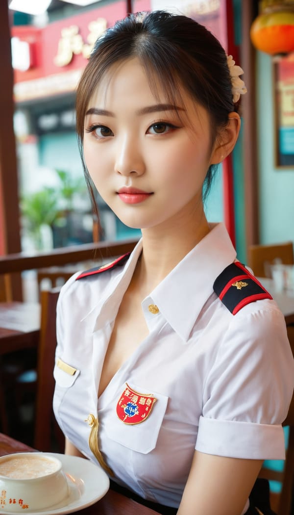 Tags: 21872187, SDXL
{"3": {"inputs": {"seed": 861341675656426, "steps": 64, "cfg": 6.78, "sampler_name": "dpmpp_2m", "scheduler": "karras", "denoise": 1.0, "model": ["27", 0], "positive": ["6", 0], "negative": ["7", 0], "latent_image": ["5", 0]}, "class_type": "KSampler"}, "4": {"inputs": {"ckpt_name": "juggernautxl.safetensors"}, "class_type": "CheckpointLoaderSimple"}, "5": {"inputs": {"width": 768, "height": 1344, "batch_size": 1}, "class_type": "EmptyLatentImage"}, "6": {"inputs": {"text": "20 year old girl, (taiwanese:1.11), (double eyelids:1.01), (seductive pose:1.07), (eyelashes:1.00), (pale skin:0.96), (sexy lips:1.10), (blush:0.95), (temptress:1.12), (beautiful eyes:1.11), (idol:1.11), (detailed face:1.02), (cute:0.95), (slim:1.00), (in a seductive pose:1.06), (large perky breasts:1.10), (cleavage:0.96), (thigh gap:0.97), (a waitress in uniform:1.14) working at a restaurant, (portra:1.09), (film:1.02), (candid cinema:1.05), (natural looking skin:1.07), (detailed skin:1.05), (textured skin:1.00), (skin fuzz:1.03), (RAW:1.08), (soft lighting:1.00)", "clip": ["27", 1]}, "class_type": "CLIPTextEncode"}, "7": {"inputs": {"text": "(low resolution:1.06), (bad hands:1.10), (worst quality:1.05), (twisted:1.07), (watermark:1.07), (open mouth:1.13), (distorted:1.07)", "clip": ["27", 1]}, "class_type": "CLIPTextEncode"}, "8": {"inputs": {"samples": ["3", 0], "vae": ["4", 2]}, "class_type": "VAEDecode"}, "25": {"inputs": {"lora_name": "nudify_xl.safetensors", "strength_model": 0.07, "strength_clip": 0.29, "model": ["4", 0], "clip": ["4", 1]}, "class_type": "LoraLoader"}, "26": {"inputs": {"lora_name": "shirtlift_SDXL_v2.safetensors", "strength_model": 0.09, "strength_clip": 0.06, "model": ["25", 0], "clip": ["25", 1]}, "class_type": "LoraLoader"}, "27": {"inputs": {"lora_name": "PerfectEyesXL.safetensors", "strength_model": 0.03, "strength_clip": 0.11, "model": ["26", 0], "clip": ["26", 1]}, "class_type": "LoraLoader"}, "30": {"inputs": {"model_name": "4x_NMKD-Superscale-SP_178000_G.pth"}, "class_type": "UpscaleModelLoader"}, "31": {"inputs": {"upscale_model": ["30", 0], "image": ["8", 0]}, "class_type": "ImageUpscaleWithModel"}, "32": {"inputs": {"upscale_method": "lanczos", "scale_by": 0.5, "image": ["31", 0]}, "class_type": "ImageScaleBy"}, "33": {"inputs": {"pixels": ["32", 0], "vae": ["4", 2]}, "class_type": "VAEEncode"}, "34": {"inputs": {"seed": 861341675656426, "steps": 64, "cfg": 6.78, "sampler_name": "dpmpp_2m", "scheduler": "karras", "denoise": 0.3, "model": ["27", 0], "positive": ["6", 0], "negative": ["7", 0], "latent_image": ["33", 0]}, "class_type": "KSampler"}, "36": {"inputs": {"samples": ["34", 0], "vae": ["4", 2]}, "class_type": "VAEDecode"}, "39": {"inputs": {"filename_prefix": "comfyapi-1714075770499", "images": ["36", 0]}, "class_type": "SaveImage"}}