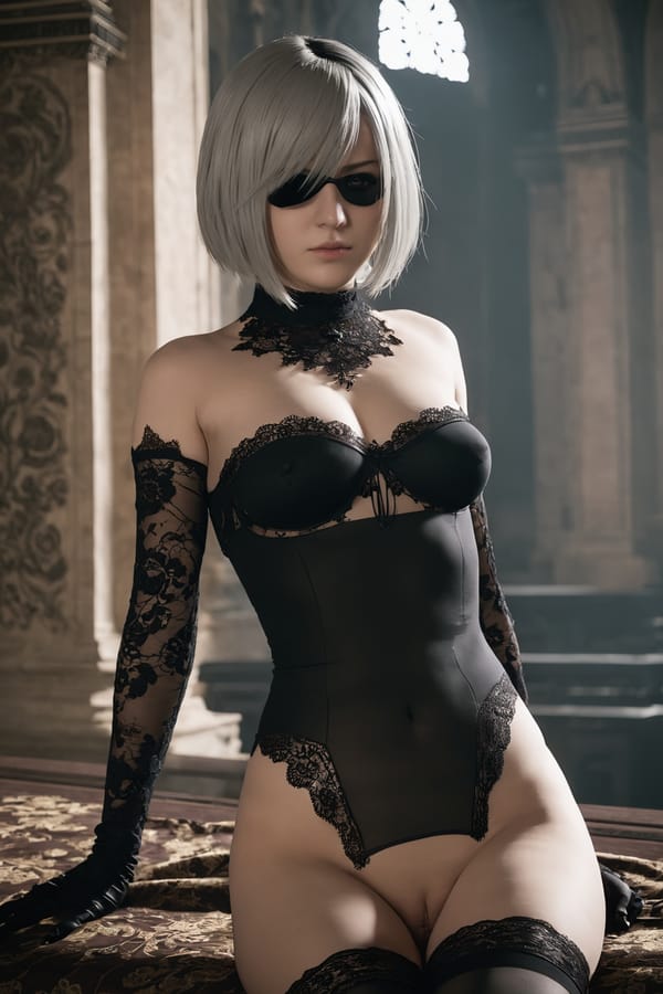 Tags: undefined
professional  cinematic photo, 2b nier automata, lace, (topless:1.8)
Negative prompt: (eyes),drawing, painting, crayon, sketch, graphite, impressionist, noisy, blurry, soft, deformed, ugly, (worst quality, low quality, normal quality, lowres, low details, oversaturated, undersaturated, overexposed, underexposed, grayscale, bw, bad photo, bad photography, bad art:1.4), (watermark, signature, text font, username, error, logo, words, letters, digits, autograph, trademark, name:1.2), (blur, blurry, grainy), morbid, ugly, asymmetrical, mutated malformed, mutilated, poorly lit, bad shadow, draft, cropped, out of frame, cut off, censored, jpeg artifacts, out of focus, glitch, duplicate, (airbrushed, cartoon, anime, semi-realistic, cgi, render, blender, digital art, manga, amateur:1.3), (3D ,3D Game, 3D Game Scene, 3D Character:1.1), (bad hands, bad anatomy, bad body, bad face, bad teeth, bad arms, bad legs, deformities:1.3)
Steps: 40, Sampler: DPM++ 2M, CFG scale: 7, Seed: 4229270571, Size: 768x1152, Model hash: aeb7e9e689, Model: juggernautXL_v8Rundiffusion, Denoising strength: 0.35, Hires upscale: 1.5, Hires upscaler: R-ESRGAN 4x+, Version: v1.7.0