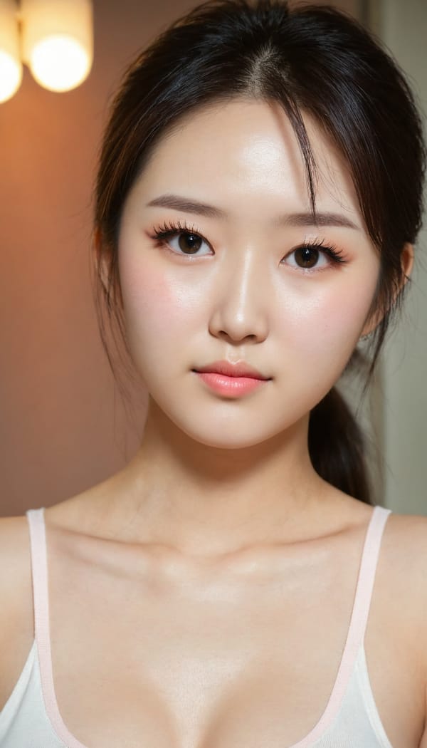 Tags: 21872187, SDXL
{"3": {"inputs": {"seed": 278466164437963, "steps": 64, "cfg": 5.38, "sampler_name": "dpmpp_2m", "scheduler": "karras", "denoise": 1.0, "model": ["27", 0], "positive": ["6", 0], "negative": ["7", 0], "latent_image": ["5", 0]}, "class_type": "KSampler"}, "4": {"inputs": {"ckpt_name": "juggernautXL_v8Rundiffusion.safetensors"}, "class_type": "CheckpointLoaderSimple"}, "5": {"inputs": {"width": 768, "height": 1344, "batch_size": 1}, "class_type": "EmptyLatentImage"}, "6": {"inputs": {"text": "20 year old girl, (korean:1.06), (chinese:1.04), (blush:1.08), (eyelashes:1.14), (seductive facial expression:1.01), (beautiful eyes:1.10), (idol:1.03), (slim:0.96), (sexy lips:1.06), (seductive pose:1.01), (double eyelids:0.98), (pale skin:1.01), (temptress:1.03), (cute:1.11), (in a seductive pose:0.95), (large perky breasts:0.97), (cleavage:0.95), (thigh gap:0.96), (white tanktop:1.07), busy street, (RAW:1.05), (portra:1.09), (candid cinema:1.01), (natural looking skin:1.03), (skin fuzz:1.09), (textured skin:1.06), (soft lighting:1.01), (detailed skin:1.07), (film:1.00)", "clip": ["27", 1]}, "class_type": "CLIPTextEncode"}, "7": {"inputs": {"text": "(low resolution:1.12), (open mouth:1.10), (twisted:1.05), (worst quality:1.09), (watermark:1.14), (bad hands:1.08), (distorted:1.10)", "clip": ["27", 1]}, "class_type": "CLIPTextEncode"}, "8": {"inputs": {"samples": ["3", 0], "vae": ["4", 2]}, "class_type": "VAEDecode"}, "25": {"inputs": {"lora_name": "nudify_xl.safetensors", "strength_model": 0.21, "strength_clip": 0.09, "model": ["4", 0], "clip": ["4", 1]}, "class_type": "LoraLoader"}, "26": {"inputs": {"lora_name": "shirtlift_SDXL_v2.safetensors", "strength_model": 0.08, "strength_clip": 0.18, "model": ["25", 0], "clip": ["25", 1]}, "class_type": "LoraLoader"}, "27": {"inputs": {"lora_name": "PerfectEyesXL.safetensors", "strength_model": 0.1, "strength_clip": 0.11, "model": ["26", 0], "clip": ["26", 1]}, "class_type": "LoraLoader"}, "30": {"inputs": {"model_name": "4x_NMKD-Superscale-SP_178000_G.pth"}, "class_type": "UpscaleModelLoader"}, "31": {"inputs": {"upscale_model": ["30", 0], "image": ["8", 0]}, "class_type": "ImageUpscaleWithModel"}, "32": {"inputs": {"upscale_method": "lanczos", "scale_by": 0.5, "image": ["31", 0]}, "class_type": "ImageScaleBy"}, "33": {"inputs": {"pixels": ["32", 0], "vae": ["4", 2]}, "class_type": "VAEEncode"}, "34": {"inputs": {"seed": 278466164437963, "steps": 64, "cfg": 5.38, "sampler_name": "dpmpp_2m", "scheduler": "karras", "denoise": 0.3, "model": ["27", 0], "positive": ["6", 0], "negative": ["7", 0], "latent_image": ["33", 0]}, "class_type": "KSampler"}, "36": {"inputs": {"samples": ["34", 0], "vae": ["4", 2]}, "class_type": "VAEDecode"}, "39": {"inputs": {"filename_prefix": "comfyapi-1707422819208", "images": ["36", 0]}, "class_type": "SaveImage"}}