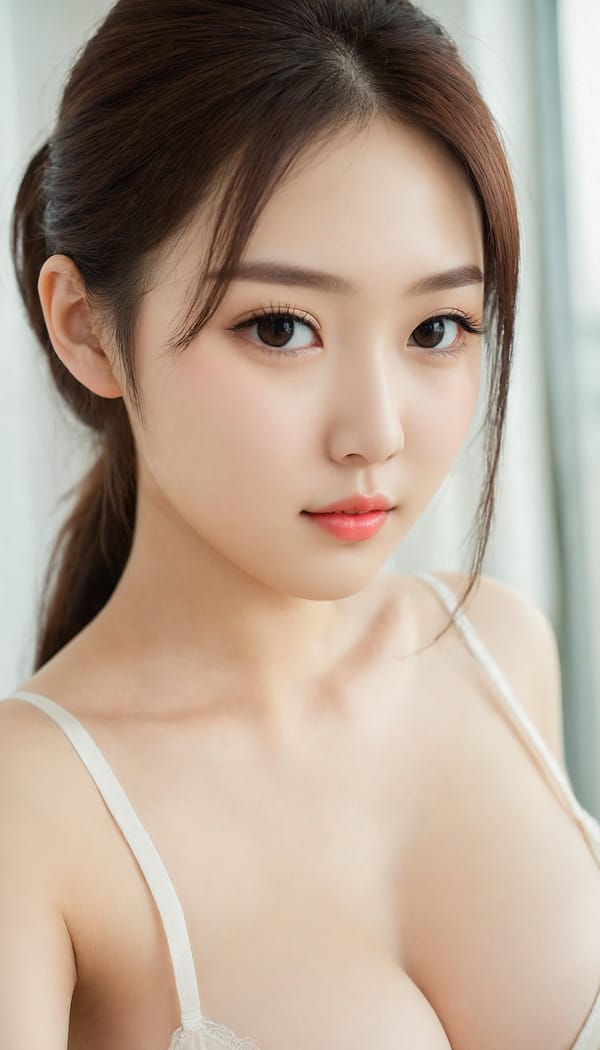 Tags: 21872187, SDXL
{"3": {"inputs": {"seed": 389601096236062, "steps": 64, "cfg": 5.27, "sampler_name": "dpmpp_2m", "scheduler": "karras", "denoise": 1.0, "model": ["27", 0], "positive": ["6", 0], "negative": ["7", 0], "latent_image": ["5", 0]}, "class_type": "KSampler"}, "4": {"inputs": {"ckpt_name": "juggernautXL_v8Rundiffusion.safetensors"}, "class_type": "CheckpointLoaderSimple"}, "5": {"inputs": {"width": 768, "height": 1344, "batch_size": 1}, "class_type": "EmptyLatentImage"}, "6": {"inputs": {"text": "20 year old girl, (korean:1.06), (japanese:0.99), (seductive pose:1.04), (eyelashes:1.14), (pale skin:1.07), (beautiful eyes:0.96), (seductive facial expression:1.10), (slim:1.10), (cute:0.97), (double eyelids:0.98), (temptress:1.02), (sexy lips:1.08), (idol:0.95), (detailed face:1.14), (in a seductive pose:0.96), (large perky breasts:1.06), (cleavage:1.04), (thigh gap:1.02), (an office lady:1.01), (detailed skin:1.01), (skin fuzz:1.02), (textured skin:1.06), (soft lighting:1.02), (candid cinema:1.04), (film:1.05), (portra:1.09), (natural looking skin:1.04), (RAW:1.00)", "clip": ["27", 1]}, "class_type": "CLIPTextEncode"}, "7": {"inputs": {"text": "(open mouth:1.10), (watermark:1.06), (distorted:1.13), (worst quality:1.07), (twisted:1.09), (bad hands:1.10), (low resolution:1.07)", "clip": ["27", 1]}, "class_type": "CLIPTextEncode"}, "8": {"inputs": {"samples": ["3", 0], "vae": ["4", 2]}, "class_type": "VAEDecode"}, "25": {"inputs": {"lora_name": "nudify_xl.safetensors", "strength_model": 0.08, "strength_clip": 0.26, "model": ["4", 0], "clip": ["4", 1]}, "class_type": "LoraLoader"}, "26": {"inputs": {"lora_name": "shirtlift_SDXL_v2.safetensors", "strength_model": 0.08, "strength_clip": 0.01, "model": ["25", 0], "clip": ["25", 1]}, "class_type": "LoraLoader"}, "27": {"inputs": {"lora_name": "PerfectEyesXL.safetensors", "strength_model": 0.03, "strength_clip": 0.19, "model": ["26", 0], "clip": ["26", 1]}, "class_type": "LoraLoader"}, "30": {"inputs": {"model_name": "4x_NMKD-Superscale-SP_178000_G.pth"}, "class_type": "UpscaleModelLoader"}, "31": {"inputs": {"upscale_model": ["30", 0], "image": ["8", 0]}, "class_type": "ImageUpscaleWithModel"}, "32": {"inputs": {"upscale_method": "lanczos", "scale_by": 0.5, "image": ["31", 0]}, "class_type": "ImageScaleBy"}, "33": {"inputs": {"pixels": ["32", 0], "vae": ["4", 2]}, "class_type": "VAEEncode"}, "34": {"inputs": {"seed": 389601096236062, "steps": 64, "cfg": 5.27, "sampler_name": "dpmpp_2m", "scheduler": "karras", "denoise": 0.3, "model": ["27", 0], "positive": ["6", 0], "negative": ["7", 0], "latent_image": ["33", 0]}, "class_type": "KSampler"}, "36": {"inputs": {"samples": ["34", 0], "vae": ["4", 2]}, "class_type": "VAEDecode"}, "39": {"inputs": {"filename_prefix": "comfyapi-1707913685248", "images": ["36", 0]}, "class_type": "SaveImage"}}