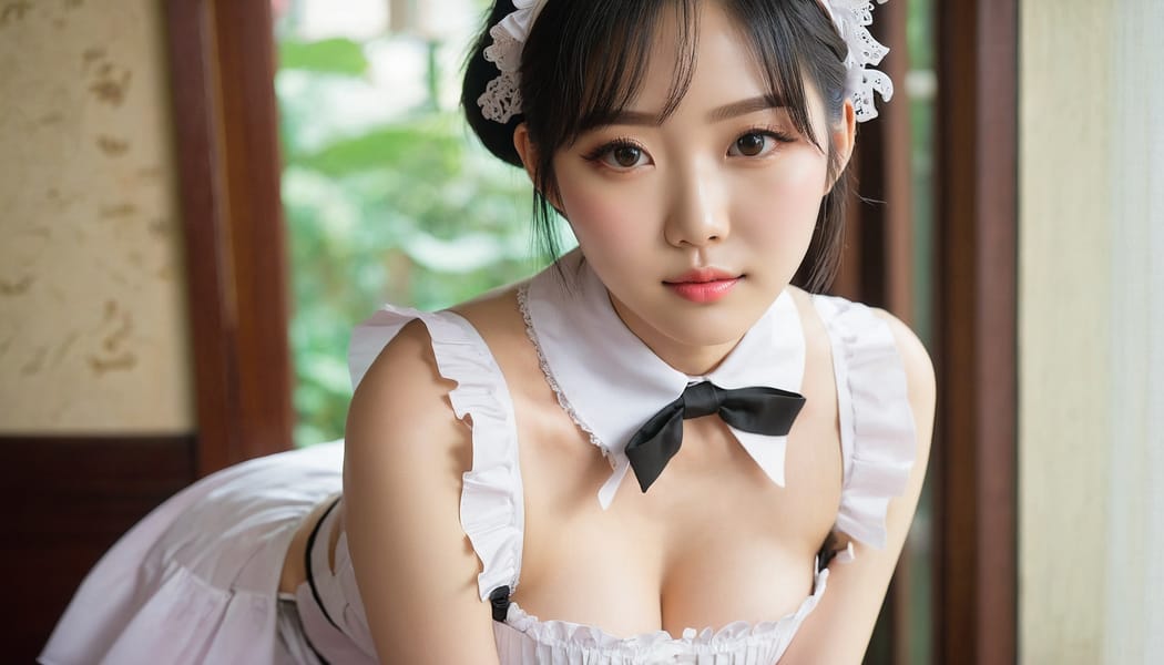 Tags: 21872187, SDXL
{"3": {"inputs": {"seed": 195792238501520, "steps": 32, "cfg": 7.85, "sampler_name": "dpmpp_2m", "scheduler": "karras", "denoise": 1.0, "model": ["27", 0], "positive": ["6", 0], "negative": ["7", 0], "latent_image": ["5", 0]}, "class_type": "KSampler"}, "4": {"inputs": {"ckpt_name": "juggernautxl.safetensors"}, "class_type": "CheckpointLoaderSimple"}, "5": {"inputs": {"width": 1344, "height": 768, "batch_size": 1}, "class_type": "EmptyLatentImage"}, "6": {"inputs": {"text": "27 year old girl, (taiwanese:1.06), (korean:1.11), (chinese:1.03), (sexy lips:1.01), (slim:1.05), (cute:1.08), (blush:1.02), (beautiful eyes:1.09), (eyelashes:1.06), (seductive pose:0.95), (double eyelids:1.14), (pale skin:1.03), (temptress:1.00), (detailed face:1.10), (idol:1.05), (seductive facial expression:1.04), (on all fours:0.99), (spreading ass cheeks:1.03), (from behind:1.05), (backboob:0.97), in a (skimpy maid costume:1.00) working at a maid cafe, choker, bowtie, headband, pleated skirt, (detailed skin:1.09), (textured skin:1.03), (skin fuzz:1.00), (soft lighting:1.01), (film:1.06), (natural looking skin:1.04), (portra:1.09), (candid cinema:1.01), (RAW:1.04)", "clip": ["27", 1]}, "class_type": "CLIPTextEncode"}, "7": {"inputs": {"text": "(twisted:1.07), (bad hands:1.14), (open mouth:1.10), (worst quality:1.09), (watermark:1.14), (low resolution:1.13), (distorted:1.06)", "clip": ["27", 1]}, "class_type": "CLIPTextEncode"}, "8": {"inputs": {"samples": ["3", 0], "vae": ["4", 2]}, "class_type": "VAEDecode"}, "25": {"inputs": {"lora_name": "nudify_xl.safetensors", "strength_model": 0.08, "strength_clip": 0.3, "model": ["4", 0], "clip": ["4", 1]}, "class_type": "LoraLoader"}, "26": {"inputs": {"lora_name": "shirtlift_SDXL_v2.safetensors", "strength_model": 0.06, "strength_clip": 0.06, "model": ["25", 0], "clip": ["25", 1]}, "class_type": "LoraLoader"}, "27": {"inputs": {"lora_name": "PerfectEyesXL.safetensors", "strength_model": 0.02, "strength_clip": 0.01, "model": ["26", 0], "clip": ["26", 1]}, "class_type": "LoraLoader"}, "30": {"inputs": {"model_name": "4x_NMKD-Superscale-SP_178000_G.pth"}, "class_type": "UpscaleModelLoader"}, "31": {"inputs": {"upscale_model": ["30", 0], "image": ["8", 0]}, "class_type": "ImageUpscaleWithModel"}, "32": {"inputs": {"upscale_method": "lanczos", "scale_by": 0.5, "image": ["31", 0]}, "class_type": "ImageScaleBy"}, "33": {"inputs": {"pixels": ["32", 0], "vae": ["4", 2]}, "class_type": "VAEEncode"}, "34": {"inputs": {"seed": 195792238501520, "steps": 32, "cfg": 7.85, "sampler_name": "dpmpp_2m", "scheduler": "karras", "denoise": 0.3, "model": ["27", 0], "positive": ["6", 0], "negative": ["7", 0], "latent_image": ["33", 0]}, "class_type": "KSampler"}, "36": {"inputs": {"samples": ["34", 0], "vae": ["4", 2]}, "class_type": "VAEDecode"}, "39": {"inputs": {"filename_prefix": "comfyapi-1713223638231", "images": ["36", 0]}, "class_type": "SaveImage"}}