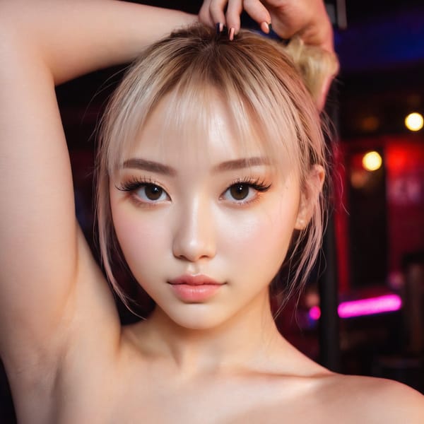 Tags: 21872187, SDXL
{"3": {"inputs": {"seed": 925778589853367, "steps": 32, "cfg": 5.23, "sampler_name": "dpmpp_2m", "scheduler": "karras", "denoise": 1.0, "model": ["27", 0], "positive": ["6", 0], "negative": ["7", 0], "latent_image": ["5", 0]}, "class_type": "KSampler"}, "4": {"inputs": {"ckpt_name": "juggernautxl.safetensors"}, "class_type": "CheckpointLoaderSimple"}, "5": {"inputs": {"width": 1024, "height": 1024, "batch_size": 1}, "class_type": "EmptyLatentImage"}, "6": {"inputs": {"text": "19 year old girl, (blush:0.97), (eyelashes:1.11), (double eyelids:1.04), (detailed face:1.09), (seductive facial expression:0.95), (sexy lips:1.09), (pale skin:1.01), (idol:1.07), (cute:1.12), (beautiful eyes:1.04), (seductive pose:0.95), (slim:1.09), (perky ass:1.05), (exposed ass:1.09), (looking back:1.13), (sexy ass:0.97), (thigh gap:1.06), (a pole dancer:0.95) at a night club, (portra:1.07), (skin fuzz:1.07), (textured skin:1.07), (detailed skin:1.08), (RAW:1.04), (film:1.07), (candid cinema:1.07), (natural looking skin:1.08), (soft lighting:1.07)", "clip": ["27", 1]}, "class_type": "CLIPTextEncode"}, "7": {"inputs": {"text": "(twisted:1.11), (distorted:1.13), (open mouth:1.10), (bad hands:1.06), (watermark:1.06), (worst quality:1.07), (low resolution:1.05)", "clip": ["27", 1]}, "class_type": "CLIPTextEncode"}, "8": {"inputs": {"samples": ["3", 0], "vae": ["4", 2]}, "class_type": "VAEDecode"}, "25": {"inputs": {"lora_name": "nudify_xl.safetensors", "strength_model": 0.1, "strength_clip": 0.09, "model": ["4", 0], "clip": ["4", 1]}, "class_type": "LoraLoader"}, "26": {"inputs": {"lora_name": "shirtlift_SDXL_v2.safetensors", "strength_model": 0.05, "strength_clip": 0.05, "model": ["25", 0], "clip": ["25", 1]}, "class_type": "LoraLoader"}, "27": {"inputs": {"lora_name": "PerfectEyesXL.safetensors", "strength_model": 0.14, "strength_clip": 0.14, "model": ["26", 0], "clip": ["26", 1]}, "class_type": "LoraLoader"}, "30": {"inputs": {"model_name": "4x_NMKD-Superscale-SP_178000_G.pth"}, "class_type": "UpscaleModelLoader"}, "31": {"inputs": {"upscale_model": ["30", 0], "image": ["8", 0]}, "class_type": "ImageUpscaleWithModel"}, "32": {"inputs": {"upscale_method": "lanczos", "scale_by": 0.5, "image": ["31", 0]}, "class_type": "ImageScaleBy"}, "33": {"inputs": {"pixels": ["32", 0], "vae": ["4", 2]}, "class_type": "VAEEncode"}, "34": {"inputs": {"seed": 925778589853367, "steps": 32, "cfg": 5.23, "sampler_name": "dpmpp_2m", "scheduler": "karras", "denoise": 0.3, "model": ["27", 0], "positive": ["6", 0], "negative": ["7", 0], "latent_image": ["33", 0]}, "class_type": "KSampler"}, "36": {"inputs": {"samples": ["34", 0], "vae": ["4", 2]}, "class_type": "VAEDecode"}, "39": {"inputs": {"filename_prefix": "comfyapi-1727075585769", "images": ["36", 0]}, "class_type": "SaveImage"}}