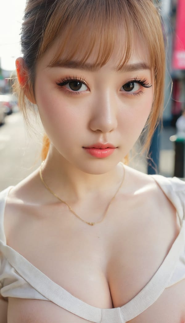 Tags: 21872187, SDXL
{"3": {"inputs": {"seed": 622696589859587, "steps": 64, "cfg": 5.29, "sampler_name": "dpmpp_2m", "scheduler": "karras", "denoise": 1.0, "model": ["27", 0], "positive": ["6", 0], "negative": ["7", 0], "latent_image": ["5", 0]}, "class_type": "KSampler"}, "4": {"inputs": {"ckpt_name": "juggernautxl.safetensors"}, "class_type": "CheckpointLoaderSimple"}, "5": {"inputs": {"width": 768, "height": 1344, "batch_size": 1}, "class_type": "EmptyLatentImage"}, "6": {"inputs": {"text": "21 year old girl, (irish:1.11), (korean:0.96), (pale skin:1.03), (blush:1.00), (sexy lips:1.07), (beautiful eyes:1.07), (eyelashes:1.14), (seductive facial expression:1.06), (idol:1.01), (seductive pose:1.03), (slim:1.11), (temptress:1.13), (double eyelids:1.08), (cute:1.05), (detailed face:1.11), (in a seductive pose:1.06), (large perky breasts:1.06), (cleavage:1.04), (thigh gap:1.04), (school uniform:0.98), choker, busy street, (film:1.02), (candid cinema:1.04), (portra:1.01), (skin fuzz:1.02), (textured skin:1.00), (RAW:1.04), (soft lighting:1.03), (natural looking skin:1.05), (detailed skin:1.08)", "clip": ["27", 1]}, "class_type": "CLIPTextEncode"}, "7": {"inputs": {"text": "(distorted:1.09), (worst quality:1.05), (watermark:1.10), (low resolution:1.13), (bad hands:1.14), (twisted:1.06), (open mouth:1.05)", "clip": ["27", 1]}, "class_type": "CLIPTextEncode"}, "8": {"inputs": {"samples": ["3", 0], "vae": ["4", 2]}, "class_type": "VAEDecode"}, "25": {"inputs": {"lora_name": "nudify_xl.safetensors", "strength_model": 0.08, "strength_clip": 0.32, "model": ["4", 0], "clip": ["4", 1]}, "class_type": "LoraLoader"}, "26": {"inputs": {"lora_name": "shirtlift_SDXL_v2.safetensors", "strength_model": 0.06, "strength_clip": 0.02, "model": ["25", 0], "clip": ["25", 1]}, "class_type": "LoraLoader"}, "27": {"inputs": {"lora_name": "PerfectEyesXL.safetensors", "strength_model": 0.11, "strength_clip": 0.04, "model": ["26", 0], "clip": ["26", 1]}, "class_type": "LoraLoader"}, "30": {"inputs": {"model_name": "4x_NMKD-Superscale-SP_178000_G.pth"}, "class_type": "UpscaleModelLoader"}, "31": {"inputs": {"upscale_model": ["30", 0], "image": ["8", 0]}, "class_type": "ImageUpscaleWithModel"}, "32": {"inputs": {"upscale_method": "lanczos", "scale_by": 0.5, "image": ["31", 0]}, "class_type": "ImageScaleBy"}, "33": {"inputs": {"pixels": ["32", 0], "vae": ["4", 2]}, "class_type": "VAEEncode"}, "34": {"inputs": {"seed": 622696589859587, "steps": 64, "cfg": 5.29, "sampler_name": "dpmpp_2m", "scheduler": "karras", "denoise": 0.3, "model": ["27", 0], "positive": ["6", 0], "negative": ["7", 0], "latent_image": ["33", 0]}, "class_type": "KSampler"}, "36": {"inputs": {"samples": ["34", 0], "vae": ["4", 2]}, "class_type": "VAEDecode"}, "39": {"inputs": {"filename_prefix": "comfyapi-1726283809913", "images": ["36", 0]}, "class_type": "SaveImage"}}