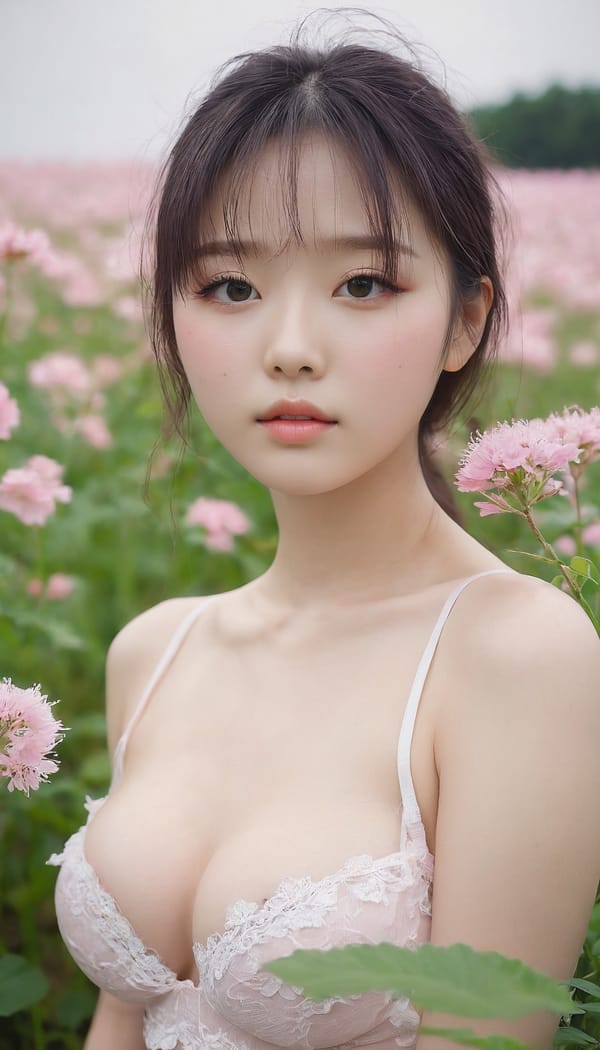 Tags: 21872187, SDXL
{"3": {"inputs": {"seed": 452443745455855, "steps": 64, "cfg": 5.18, "sampler_name": "dpmpp_2m", "scheduler": "karras", "denoise": 1.0, "model": ["27", 0], "positive": ["6", 0], "negative": ["7", 0], "latent_image": ["5", 0]}, "class_type": "KSampler"}, "4": {"inputs": {"ckpt_name": "juggernautxl.safetensors"}, "class_type": "CheckpointLoaderSimple"}, "5": {"inputs": {"width": 768, "height": 1344, "batch_size": 1}, "class_type": "EmptyLatentImage"}, "6": {"inputs": {"text": "19 year old girl, (irish:1.07), (korean:1.11), (temptress:1.06), (beautiful eyes:1.12), (double eyelids:1.03), (blush:0.96), (idol:1.06), (pale skin:0.97), (sexy lips:0.98), (cute:1.04), (seductive pose:1.12), (slim:1.14), (eyelashes:1.01), (detailed face:1.12), (in a seductive pose:1.05), (large perky breasts:0.95), (cleavage:1.02), (thigh gap:1.01), wearing (translucent clothes:1.01) on a flower field, (portra:1.05), (soft lighting:1.09), (natural looking skin:1.09), (textured skin:1.05), (RAW:1.03), (skin fuzz:1.02), (detailed skin:1.00), (film:1.04), (candid cinema:1.08)", "clip": ["27", 1]}, "class_type": "CLIPTextEncode"}, "7": {"inputs": {"text": "(twisted:1.05), (bad hands:1.09), (low resolution:1.12), (open mouth:1.14), (distorted:1.08), (worst quality:1.06), (watermark:1.05)", "clip": ["27", 1]}, "class_type": "CLIPTextEncode"}, "8": {"inputs": {"samples": ["3", 0], "vae": ["4", 2]}, "class_type": "VAEDecode"}, "25": {"inputs": {"lora_name": "nudify_xl.safetensors", "strength_model": 0.1, "strength_clip": 0.05, "model": ["4", 0], "clip": ["4", 1]}, "class_type": "LoraLoader"}, "26": {"inputs": {"lora_name": "shirtlift_SDXL_v2.safetensors", "strength_model": 0.05, "strength_clip": 0.07, "model": ["25", 0], "clip": ["25", 1]}, "class_type": "LoraLoader"}, "27": {"inputs": {"lora_name": "PerfectEyesXL.safetensors", "strength_model": 0.04, "strength_clip": 0.06, "model": ["26", 0], "clip": ["26", 1]}, "class_type": "LoraLoader"}, "30": {"inputs": {"model_name": "4x_NMKD-Superscale-SP_178000_G.pth"}, "class_type": "UpscaleModelLoader"}, "31": {"inputs": {"upscale_model": ["30", 0], "image": ["8", 0]}, "class_type": "ImageUpscaleWithModel"}, "32": {"inputs": {"upscale_method": "lanczos", "scale_by": 0.5, "image": ["31", 0]}, "class_type": "ImageScaleBy"}, "33": {"inputs": {"pixels": ["32", 0], "vae": ["4", 2]}, "class_type": "VAEEncode"}, "34": {"inputs": {"seed": 452443745455855, "steps": 64, "cfg": 5.18, "sampler_name": "dpmpp_2m", "scheduler": "karras", "denoise": 0.3, "model": ["27", 0], "positive": ["6", 0], "negative": ["7", 0], "latent_image": ["33", 0]}, "class_type": "KSampler"}, "36": {"inputs": {"samples": ["34", 0], "vae": ["4", 2]}, "class_type": "VAEDecode"}, "39": {"inputs": {"filename_prefix": "comfyapi-1735183210440", "images": ["36", 0]}, "class_type": "SaveImage"}}