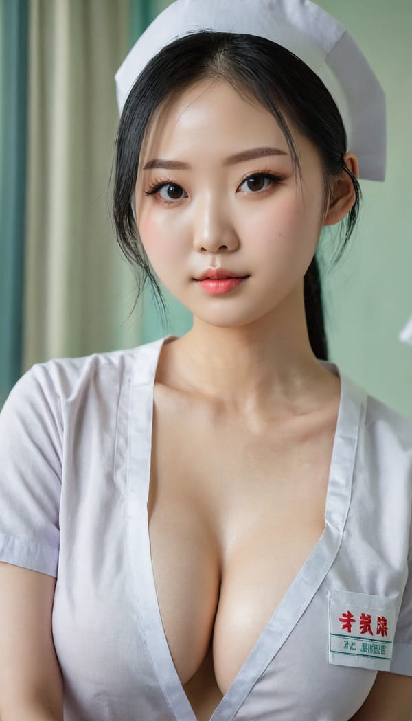 Tags: 21872187, SDXL
{"3": {"inputs": {"seed": 643073331455396, "steps": 64, "cfg": 6.21, "sampler_name": "dpmpp_2m", "scheduler": "karras", "denoise": 1.0, "model": ["27", 0], "positive": ["6", 0], "negative": ["7", 0], "latent_image": ["5", 0]}, "class_type": "KSampler"}, "4": {"inputs": {"ckpt_name": "juggernautxl.safetensors"}, "class_type": "CheckpointLoaderSimple"}, "5": {"inputs": {"width": 768, "height": 1344, "batch_size": 1}, "class_type": "EmptyLatentImage"}, "6": {"inputs": {"text": "27 year old girl, (chinese:1.05), (seductive facial expression:0.96), (blush:0.96), (seductive pose:1.04), (eyelashes:1.01), (beautiful eyes:0.99), (detailed face:1.04), (idol:0.96), (sexy lips:0.96), (slim:1.11), (double eyelids:1.10), (cute:1.14), (pale skin:1.02), (in a seductive pose:1.12), (large perky breasts:0.96), (cleavage:1.04), (thigh gap:1.04), (nurse in uniform:1.10) working in a hospital ward, (textured skin:1.04), (natural looking skin:1.07), (detailed skin:1.00), (skin fuzz:1.04), (RAW:1.05), (soft lighting:1.06), (portra:1.00), (film:1.08), (candid cinema:1.08)", "clip": ["27", 1]}, "class_type": "CLIPTextEncode"}, "7": {"inputs": {"text": "(low resolution:1.14), (bad hands:1.06), (twisted:1.05), (worst quality:1.12), (open mouth:1.09), (watermark:1.09), (distorted:1.09)", "clip": ["27", 1]}, "class_type": "CLIPTextEncode"}, "8": {"inputs": {"samples": ["3", 0], "vae": ["4", 2]}, "class_type": "VAEDecode"}, "25": {"inputs": {"lora_name": "nudify_xl.safetensors", "strength_model": 0.04, "strength_clip": 0.3, "model": ["4", 0], "clip": ["4", 1]}, "class_type": "LoraLoader"}, "26": {"inputs": {"lora_name": "shirtlift_SDXL_v2.safetensors", "strength_model": 0.06, "strength_clip": 0.13, "model": ["25", 0], "clip": ["25", 1]}, "class_type": "LoraLoader"}, "27": {"inputs": {"lora_name": "PerfectEyesXL.safetensors", "strength_model": 0.1, "strength_clip": 0.05, "model": ["26", 0], "clip": ["26", 1]}, "class_type": "LoraLoader"}, "30": {"inputs": {"model_name": "4x_NMKD-Superscale-SP_178000_G.pth"}, "class_type": "UpscaleModelLoader"}, "31": {"inputs": {"upscale_model": ["30", 0], "image": ["8", 0]}, "class_type": "ImageUpscaleWithModel"}, "32": {"inputs": {"upscale_method": "lanczos", "scale_by": 0.5, "image": ["31", 0]}, "class_type": "ImageScaleBy"}, "33": {"inputs": {"pixels": ["32", 0], "vae": ["4", 2]}, "class_type": "VAEEncode"}, "34": {"inputs": {"seed": 643073331455396, "steps": 64, "cfg": 6.21, "sampler_name": "dpmpp_2m", "scheduler": "karras", "denoise": 0.3, "model": ["27", 0], "positive": ["6", 0], "negative": ["7", 0], "latent_image": ["33", 0]}, "class_type": "KSampler"}, "36": {"inputs": {"samples": ["34", 0], "vae": ["4", 2]}, "class_type": "VAEDecode"}, "39": {"inputs": {"filename_prefix": "comfyapi-1728188871917", "images": ["36", 0]}, "class_type": "SaveImage"}}