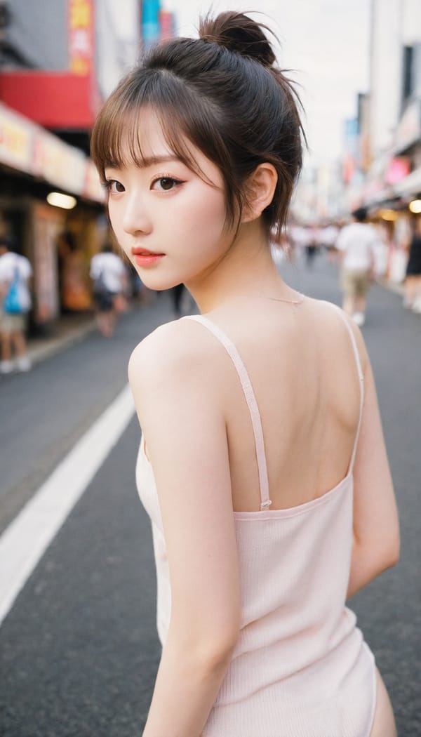 Tags: 21872187, SDXL
{"3": {"inputs": {"seed": 410902432910604, "steps": 32, "cfg": 5.81, "sampler_name": "dpmpp_2m", "scheduler": "karras", "denoise": 1.0, "model": ["27", 0], "positive": ["6", 0], "negative": ["7", 0], "latent_image": ["5", 0]}, "class_type": "KSampler"}, "4": {"inputs": {"ckpt_name": "leosamsHelloworldSDXL_helloworldSDXL32DPO.safetensors"}, "class_type": "CheckpointLoaderSimple"}, "5": {"inputs": {"width": 768, "height": 1344, "batch_size": 1}, "class_type": "EmptyLatentImage"}, "6": {"inputs": {"text": "20 year old girl, (japanese:1.11), (eyelashes:1.09), (idol:0.99), (seductive pose:1.12), (beautiful eyes:1.03), (sexy lips:1.11), (cute:1.00), (pale skin:1.00), (blush:1.10), (slim:0.95), (temptress:1.11), (double eyelids:0.95), (detailed face:1.08), (seductive facial expression:0.99), (perky ass:0.96), (exposed ass:1.01), (looking back:0.99), (sexy ass:1.06), (thigh gap:0.98), (white tanktop:0.95), busy street, (detailed skin:1.07), (textured skin:1.07), (soft lighting:1.08), (film:1.01), (skin fuzz:1.03), (candid cinema:1.03), (natural looking skin:1.01), (portra:1.08)", "clip": ["27", 1]}, "class_type": "CLIPTextEncode"}, "7": {"inputs": {"text": "(bad hands:1.12), (worst quality:1.12), (watermark:1.11), (distorted:1.09), (twisted:1.08), (open mouth:1.08), (low resolution:1.11)", "clip": ["27", 1]}, "class_type": "CLIPTextEncode"}, "8": {"inputs": {"samples": ["3", 0], "vae": ["4", 2]}, "class_type": "VAEDecode"}, "25": {"inputs": {"lora_name": "nudify_xl.safetensors", "strength_model": 0.2, "strength_clip": 0.16, "model": ["4", 0], "clip": ["4", 1]}, "class_type": "LoraLoader"}, "26": {"inputs": {"lora_name": "shirtlift_SDXL_v2.safetensors", "strength_model": 0.09, "strength_clip": 0.0, "model": ["25", 0], "clip": ["25", 1]}, "class_type": "LoraLoader"}, "27": {"inputs": {"lora_name": "PerfectEyesXL.safetensors", "strength_model": 0.1, "strength_clip": 0.06, "model": ["26", 0], "clip": ["26", 1]}, "class_type": "LoraLoader"}, "30": {"inputs": {"model_name": "4x_NMKD-Superscale-SP_178000_G.pth"}, "class_type": "UpscaleModelLoader"}, "31": {"inputs": {"upscale_model": ["30", 0], "image": ["8", 0]}, "class_type": "ImageUpscaleWithModel"}, "32": {"inputs": {"upscale_method": "lanczos", "scale_by": 0.5, "image": ["31", 0]}, "class_type": "ImageScaleBy"}, "33": {"inputs": {"pixels": ["32", 0], "vae": ["4", 2]}, "class_type": "VAEEncode"}, "34": {"inputs": {"seed": 410902432910604, "steps": 32, "cfg": 5.81, "sampler_name": "dpmpp_2m", "scheduler": "karras", "denoise": 0.3, "model": ["27", 0], "positive": ["6", 0], "negative": ["7", 0], "latent_image": ["33", 0]}, "class_type": "KSampler"}, "36": {"inputs": {"samples": ["34", 0], "vae": ["4", 2]}, "class_type": "VAEDecode"}, "39": {"inputs": {"filename_prefix": "comfyapi-1707764296084", "images": ["36", 0]}, "class_type": "SaveImage"}}