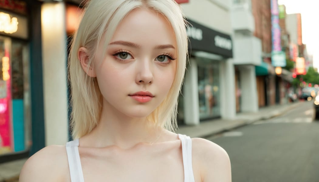 Tags: 21872187, SDXL
{"3": {"inputs": {"seed": 248931942896620, "steps": 32, "cfg": 7.28, "sampler_name": "dpmpp_2m", "scheduler": "karras", "denoise": 1.0, "model": ["27", 0], "positive": ["6", 0], "negative": ["7", 0], "latent_image": ["5", 0]}, "class_type": "KSampler"}, "4": {"inputs": {"ckpt_name": "juggernautxl.safetensors"}, "class_type": "CheckpointLoaderSimple"}, "5": {"inputs": {"width": 1344, "height": 768, "batch_size": 1}, "class_type": "EmptyLatentImage"}, "6": {"inputs": {"text": "18 year old girl, (cute:1.10), (eyelashes:0.96), (double eyelids:1.05), (pale skin:1.11), (temptress:1.03), (blush:1.00), (idol:1.02), (seductive pose:1.00), (seductive facial expression:1.09), (beautiful eyes:0.96), (slim:1.12), (detailed face:1.09), (sexy lips:1.11), (perky ass:1.02), (exposed ass:1.09), (looking back:1.07), (sexy ass:1.01), (thigh gap:1.10), (white tanktop:1.10), busy street, (natural looking skin:1.08), (portra:1.07), (film:1.04), (soft lighting:1.05), (detailed skin:1.06), (RAW:1.09), (textured skin:1.00), (skin fuzz:1.03), (candid cinema:1.02)", "clip": ["27", 1]}, "class_type": "CLIPTextEncode"}, "7": {"inputs": {"text": "(low resolution:1.09), (twisted:1.07), (watermark:1.14), (worst quality:1.09), (distorted:1.14), (open mouth:1.05), (bad hands:1.06)", "clip": ["27", 1]}, "class_type": "CLIPTextEncode"}, "8": {"inputs": {"samples": ["3", 0], "vae": ["4", 2]}, "class_type": "VAEDecode"}, "25": {"inputs": {"lora_name": "nudify_xl.safetensors", "strength_model": 0.37, "strength_clip": 0.04, "model": ["4", 0], "clip": ["4", 1]}, "class_type": "LoraLoader"}, "26": {"inputs": {"lora_name": "shirtlift_SDXL_v2.safetensors", "strength_model": 0.06, "strength_clip": 0.01, "model": ["25", 0], "clip": ["25", 1]}, "class_type": "LoraLoader"}, "27": {"inputs": {"lora_name": "PerfectEyesXL.safetensors", "strength_model": 0.06, "strength_clip": 0.05, "model": ["26", 0], "clip": ["26", 1]}, "class_type": "LoraLoader"}, "30": {"inputs": {"model_name": "4x_NMKD-Superscale-SP_178000_G.pth"}, "class_type": "UpscaleModelLoader"}, "31": {"inputs": {"upscale_model": ["30", 0], "image": ["8", 0]}, "class_type": "ImageUpscaleWithModel"}, "32": {"inputs": {"upscale_method": "lanczos", "scale_by": 0.5, "image": ["31", 0]}, "class_type": "ImageScaleBy"}, "33": {"inputs": {"pixels": ["32", 0], "vae": ["4", 2]}, "class_type": "VAEEncode"}, "34": {"inputs": {"seed": 248931942896620, "steps": 32, "cfg": 7.28, "sampler_name": "dpmpp_2m", "scheduler": "karras", "denoise": 0.3, "model": ["27", 0], "positive": ["6", 0], "negative": ["7", 0], "latent_image": ["33", 0]}, "class_type": "KSampler"}, "36": {"inputs": {"samples": ["34", 0], "vae": ["4", 2]}, "class_type": "VAEDecode"}, "39": {"inputs": {"filename_prefix": "comfyapi-1735172678009", "images": ["36", 0]}, "class_type": "SaveImage"}}