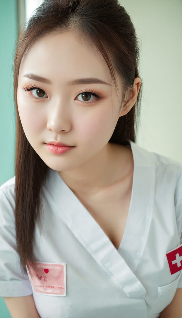 Tags: 21872187, SDXL
{"3": {"inputs": {"seed": 350246597980924, "steps": 32, "cfg": 7.27, "sampler_name": "dpmpp_2m", "scheduler": "karras", "denoise": 1.0, "model": ["27", 0], "positive": ["6", 0], "negative": ["7", 0], "latent_image": ["5", 0]}, "class_type": "KSampler"}, "4": {"inputs": {"ckpt_name": "juggernautxl.safetensors"}, "class_type": "CheckpointLoaderSimple"}, "5": {"inputs": {"width": 768, "height": 1344, "batch_size": 1}, "class_type": "EmptyLatentImage"}, "6": {"inputs": {"text": "19 year old girl, (russian:1.12), (chinese:0.96), (taiwanese:0.99), (eyelashes:0.98), (idol:0.97), (blush:1.02), (seductive facial expression:1.14), (sexy lips:1.01), (temptress:0.95), (pale skin:1.06), (double eyelids:1.02), (seductive pose:0.97), (beautiful eyes:1.01), (cute:1.10), (slim:0.96), (in a seductive pose:1.12), (large perky breasts:0.96), (cleavage:0.98), (thigh gap:1.05), (nurse in uniform:0.96) working in a hospital ward, (candid cinema:1.09), (soft lighting:1.06), (textured skin:1.02), (natural looking skin:1.02), (film:1.01), (skin fuzz:1.05), (RAW:1.01), (portra:1.08), (detailed skin:1.09)", "clip": ["27", 1]}, "class_type": "CLIPTextEncode"}, "7": {"inputs": {"text": "(worst quality:1.14), (bad hands:1.07), (distorted:1.08), (watermark:1.14), (low resolution:1.10), (twisted:1.06), (open mouth:1.09)", "clip": ["27", 1]}, "class_type": "CLIPTextEncode"}, "8": {"inputs": {"samples": ["3", 0], "vae": ["4", 2]}, "class_type": "VAEDecode"}, "25": {"inputs": {"lora_name": "nudify_xl.safetensors", "strength_model": 0.38, "strength_clip": 0.12, "model": ["4", 0], "clip": ["4", 1]}, "class_type": "LoraLoader"}, "26": {"inputs": {"lora_name": "shirtlift_SDXL_v2.safetensors", "strength_model": 0.14, "strength_clip": 0.07, "model": ["25", 0], "clip": ["25", 1]}, "class_type": "LoraLoader"}, "27": {"inputs": {"lora_name": "PerfectEyesXL.safetensors", "strength_model": 0.05, "strength_clip": 0.06, "model": ["26", 0], "clip": ["26", 1]}, "class_type": "LoraLoader"}, "30": {"inputs": {"model_name": "4x_NMKD-Superscale-SP_178000_G.pth"}, "class_type": "UpscaleModelLoader"}, "31": {"inputs": {"upscale_model": ["30", 0], "image": ["8", 0]}, "class_type": "ImageUpscaleWithModel"}, "32": {"inputs": {"upscale_method": "lanczos", "scale_by": 0.5, "image": ["31", 0]}, "class_type": "ImageScaleBy"}, "33": {"inputs": {"pixels": ["32", 0], "vae": ["4", 2]}, "class_type": "VAEEncode"}, "34": {"inputs": {"seed": 350246597980924, "steps": 32, "cfg": 7.27, "sampler_name": "dpmpp_2m", "scheduler": "karras", "denoise": 0.3, "model": ["27", 0], "positive": ["6", 0], "negative": ["7", 0], "latent_image": ["33", 0]}, "class_type": "KSampler"}, "36": {"inputs": {"samples": ["34", 0], "vae": ["4", 2]}, "class_type": "VAEDecode"}, "39": {"inputs": {"filename_prefix": "comfyapi-1714616402618", "images": ["36", 0]}, "class_type": "SaveImage"}}