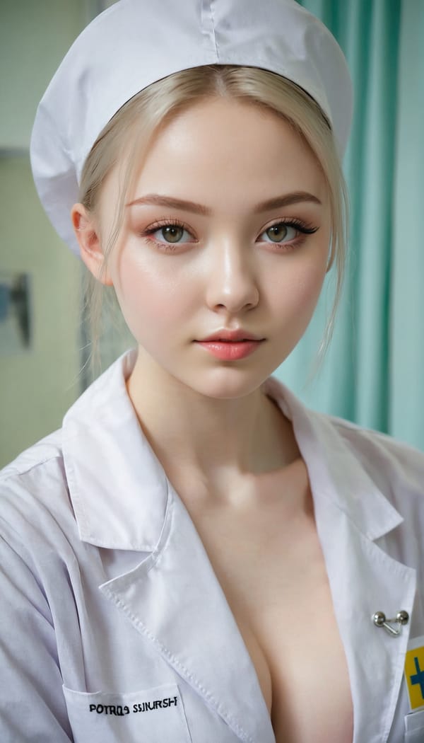 Tags: 21872187, SDXL
{"3": {"inputs": {"seed": 753166881416773, "steps": 64, "cfg": 7.33, "sampler_name": "dpmpp_2m", "scheduler": "karras", "denoise": 1.0, "model": ["27", 0], "positive": ["6", 0], "negative": ["7", 0], "latent_image": ["5", 0]}, "class_type": "KSampler"}, "4": {"inputs": {"ckpt_name": "juggernautxl.safetensors"}, "class_type": "CheckpointLoaderSimple"}, "5": {"inputs": {"width": 768, "height": 1344, "batch_size": 1}, "class_type": "EmptyLatentImage"}, "6": {"inputs": {"text": "18 year old girl, (ukrainian:1.01), (double eyelids:1.03), (seductive pose:1.00), (sexy lips:0.95), (idol:1.03), (pale skin:1.11), (cute:1.08), (eyelashes:1.07), (seductive facial expression:0.95), (slim:1.10), (detailed face:1.02), (beautiful eyes:1.00), (blush:1.05), (temptress:0.98), (on all fours:1.08), (spreading ass cheeks:1.14), (from behind:0.98), (backboob:0.97), (nurse in uniform:1.06) working in a hospital ward, (soft lighting:1.07), (detailed skin:1.03), (skin fuzz:1.03), (film:1.03), (textured skin:1.04), (natural looking skin:1.09), (RAW:1.08), (portra:1.06), (candid cinema:1.01)", "clip": ["27", 1]}, "class_type": "CLIPTextEncode"}, "7": {"inputs": {"text": "(twisted:1.10), (distorted:1.11), (low resolution:1.13), (watermark:1.05), (bad hands:1.09), (open mouth:1.12), (worst quality:1.07)", "clip": ["27", 1]}, "class_type": "CLIPTextEncode"}, "8": {"inputs": {"samples": ["3", 0], "vae": ["4", 2]}, "class_type": "VAEDecode"}, "25": {"inputs": {"lora_name": "nudify_xl.safetensors", "strength_model": 0.04, "strength_clip": 0.28, "model": ["4", 0], "clip": ["4", 1]}, "class_type": "LoraLoader"}, "26": {"inputs": {"lora_name": "shirtlift_SDXL_v2.safetensors", "strength_model": 0.01, "strength_clip": 0.14, "model": ["25", 0], "clip": ["25", 1]}, "class_type": "LoraLoader"}, "27": {"inputs": {"lora_name": "PerfectEyesXL.safetensors", "strength_model": 0.14, "strength_clip": 0.12, "model": ["26", 0], "clip": ["26", 1]}, "class_type": "LoraLoader"}, "30": {"inputs": {"model_name": "4x_NMKD-Superscale-SP_178000_G.pth"}, "class_type": "UpscaleModelLoader"}, "31": {"inputs": {"upscale_model": ["30", 0], "image": ["8", 0]}, "class_type": "ImageUpscaleWithModel"}, "32": {"inputs": {"upscale_method": "lanczos", "scale_by": 0.5, "image": ["31", 0]}, "class_type": "ImageScaleBy"}, "33": {"inputs": {"pixels": ["32", 0], "vae": ["4", 2]}, "class_type": "VAEEncode"}, "34": {"inputs": {"seed": 753166881416773, "steps": 64, "cfg": 7.33, "sampler_name": "dpmpp_2m", "scheduler": "karras", "denoise": 0.3, "model": ["27", 0], "positive": ["6", 0], "negative": ["7", 0], "latent_image": ["33", 0]}, "class_type": "KSampler"}, "36": {"inputs": {"samples": ["34", 0], "vae": ["4", 2]}, "class_type": "VAEDecode"}, "39": {"inputs": {"filename_prefix": "comfyapi-1725121417860", "images": ["36", 0]}, "class_type": "SaveImage"}}