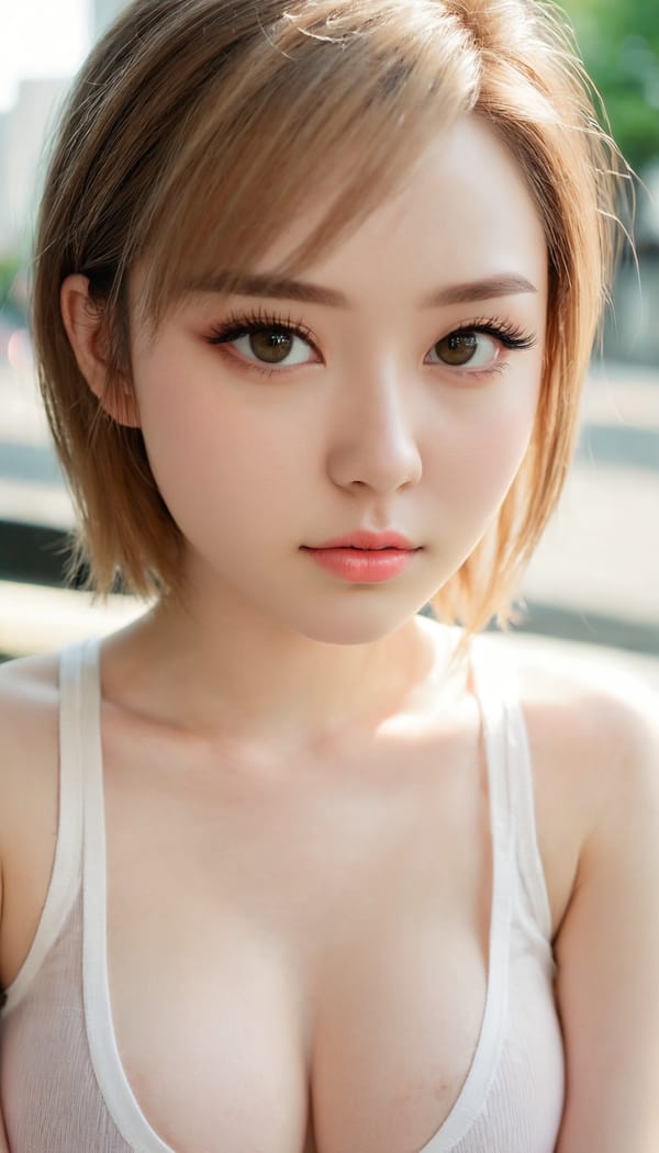 Tags: 21872187, SDXL
{"3": {"inputs": {"seed": 868971974545455, "steps": 64, "cfg": 6.61, "sampler_name": "dpmpp_2m", "scheduler": "karras", "denoise": 1.0, "model": ["27", 0], "positive": ["6", 0], "negative": ["7", 0], "latent_image": ["5", 0]}, "class_type": "KSampler"}, "4": {"inputs": {"ckpt_name": "juggernautxl.safetensors"}, "class_type": "CheckpointLoaderSimple"}, "5": {"inputs": {"width": 768, "height": 1344, "batch_size": 1}, "class_type": "EmptyLatentImage"}, "6": {"inputs": {"text": "21 year old girl, (beautiful eyes:1.00), (seductive pose:1.05), (double eyelids:1.04), (idol:1.09), (pale skin:1.08), (detailed face:1.03), (temptress:1.09), (slim:1.01), (blush:1.09), (sexy lips:1.09), (cute:1.05), (seductive facial expression:0.95), (eyelashes:1.11), (in a seductive pose:1.04), (large perky breasts:1.14), (cleavage:1.02), (thigh gap:1.03), (white tanktop:1.03), busy street, (skin fuzz:1.05), (textured skin:1.01), (candid cinema:1.08), (film:1.02), (portra:1.04), (detailed skin:1.00), (natural looking skin:1.09), (RAW:1.07), (soft lighting:1.09)", "clip": ["27", 1]}, "class_type": "CLIPTextEncode"}, "7": {"inputs": {"text": "(low resolution:1.08), (twisted:1.07), (bad hands:1.11), (worst quality:1.11), (open mouth:1.08), (watermark:1.06), (distorted:1.06)", "clip": ["27", 1]}, "class_type": "CLIPTextEncode"}, "8": {"inputs": {"samples": ["3", 0], "vae": ["4", 2]}, "class_type": "VAEDecode"}, "25": {"inputs": {"lora_name": "nudify_xl.safetensors", "strength_model": 0.38, "strength_clip": 0.15, "model": ["4", 0], "clip": ["4", 1]}, "class_type": "LoraLoader"}, "26": {"inputs": {"lora_name": "shirtlift_SDXL_v2.safetensors", "strength_model": 0.11, "strength_clip": 0.04, "model": ["25", 0], "clip": ["25", 1]}, "class_type": "LoraLoader"}, "27": {"inputs": {"lora_name": "PerfectEyesXL.safetensors", "strength_model": 0.14, "strength_clip": 0.18, "model": ["26", 0], "clip": ["26", 1]}, "class_type": "LoraLoader"}, "30": {"inputs": {"model_name": "4x_NMKD-Superscale-SP_178000_G.pth"}, "class_type": "UpscaleModelLoader"}, "31": {"inputs": {"upscale_model": ["30", 0], "image": ["8", 0]}, "class_type": "ImageUpscaleWithModel"}, "32": {"inputs": {"upscale_method": "lanczos", "scale_by": 0.5, "image": ["31", 0]}, "class_type": "ImageScaleBy"}, "33": {"inputs": {"pixels": ["32", 0], "vae": ["4", 2]}, "class_type": "VAEEncode"}, "34": {"inputs": {"seed": 868971974545455, "steps": 64, "cfg": 6.61, "sampler_name": "dpmpp_2m", "scheduler": "karras", "denoise": 0.3, "model": ["27", 0], "positive": ["6", 0], "negative": ["7", 0], "latent_image": ["33", 0]}, "class_type": "KSampler"}, "36": {"inputs": {"samples": ["34", 0], "vae": ["4", 2]}, "class_type": "VAEDecode"}, "39": {"inputs": {"filename_prefix": "comfyapi-1731622894699", "images": ["36", 0]}, "class_type": "SaveImage"}}