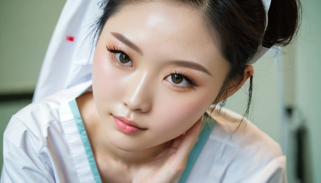 Tags: 21872187, SDXL
{"3": {"inputs": {"seed": 619133235972273, "steps": 32, "cfg": 7.89, "sampler_name": "dpmpp_2m", "scheduler": "karras", "denoise": 1.0, "model": ["27", 0], "positive": ["6", 0], "negative": ["7", 0], "latent_image": ["5", 0]}, "class_type": "KSampler"}, "4": {"inputs": {"ckpt_name": "juggernautxl.safetensors"}, "class_type": "CheckpointLoaderSimple"}, "5": {"inputs": {"width": 1344, "height": 768, "batch_size": 1}, "class_type": "EmptyLatentImage"}, "6": {"inputs": {"text": "25 year old girl, (taiwanese:1.07), (sexy lips:1.00), (blush:1.07), (idol:1.07), (pale skin:1.10), (slim:0.99), (detailed face:1.00), (seductive pose:1.08), (double eyelids:1.01), (cute:1.06), (beautiful eyes:1.01), (temptress:1.00), (eyelashes:1.13), (on all fours:0.95), (spreading ass cheeks:1.06), (from behind:1.06), (backboob:1.00), (nurse in uniform:1.07) working in a hospital ward, (film:1.08), (RAW:1.00), (textured skin:1.03), (skin fuzz:1.08), (candid cinema:1.09), (portra:1.05), (natural looking skin:1.00), (soft lighting:1.06), (detailed skin:1.06)", "clip": ["27", 1]}, "class_type": "CLIPTextEncode"}, "7": {"inputs": {"text": "(low resolution:1.12), (open mouth:1.14), (worst quality:1.08), (twisted:1.14), (distorted:1.06), (bad hands:1.08), (watermark:1.07)", "clip": ["27", 1]}, "class_type": "CLIPTextEncode"}, "8": {"inputs": {"samples": ["3", 0], "vae": ["4", 2]}, "class_type": "VAEDecode"}, "25": {"inputs": {"lora_name": "nudify_xl.safetensors", "strength_model": 0.32, "strength_clip": 0.23, "model": ["4", 0], "clip": ["4", 1]}, "class_type": "LoraLoader"}, "26": {"inputs": {"lora_name": "shirtlift_SDXL_v2.safetensors", "strength_model": 0.1, "strength_clip": 0.1, "model": ["25", 0], "clip": ["25", 1]}, "class_type": "LoraLoader"}, "27": {"inputs": {"lora_name": "PerfectEyesXL.safetensors", "strength_model": 0.08, "strength_clip": 0.16, "model": ["26", 0], "clip": ["26", 1]}, "class_type": "LoraLoader"}, "30": {"inputs": {"model_name": "4x_NMKD-Superscale-SP_178000_G.pth"}, "class_type": "UpscaleModelLoader"}, "31": {"inputs": {"upscale_model": ["30", 0], "image": ["8", 0]}, "class_type": "ImageUpscaleWithModel"}, "32": {"inputs": {"upscale_method": "lanczos", "scale_by": 0.5, "image": ["31", 0]}, "class_type": "ImageScaleBy"}, "33": {"inputs": {"pixels": ["32", 0], "vae": ["4", 2]}, "class_type": "VAEEncode"}, "34": {"inputs": {"seed": 619133235972273, "steps": 32, "cfg": 7.89, "sampler_name": "dpmpp_2m", "scheduler": "karras", "denoise": 0.3, "model": ["27", 0], "positive": ["6", 0], "negative": ["7", 0], "latent_image": ["33", 0]}, "class_type": "KSampler"}, "36": {"inputs": {"samples": ["34", 0], "vae": ["4", 2]}, "class_type": "VAEDecode"}, "39": {"inputs": {"filename_prefix": "comfyapi-1735560980107", "images": ["36", 0]}, "class_type": "SaveImage"}}