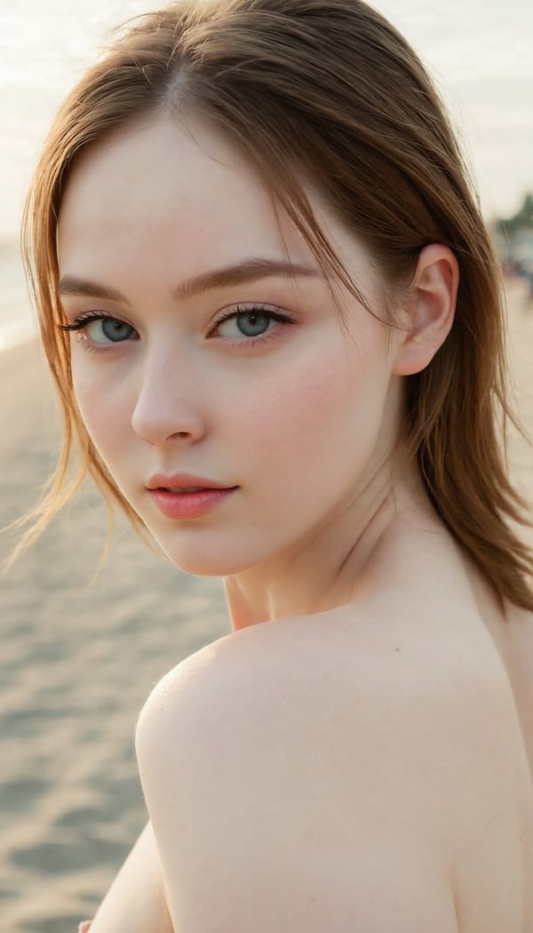 Tags: 21872187, SDXL
{"3": {"inputs": {"seed": 648961740656361, "steps": 32, "cfg": 6.0, "sampler_name": "dpmpp_2m", "scheduler": "karras", "denoise": 1.0, "model": ["27", 0], "positive": ["6", 0], "negative": ["7", 0], "latent_image": ["5", 0]}, "class_type": "KSampler"}, "4": {"inputs": {"ckpt_name": "juggernautXL_v8Rundiffusion.safetensors"}, "class_type": "CheckpointLoaderSimple"}, "5": {"inputs": {"width": 768, "height": 1344, "batch_size": 1}, "class_type": "EmptyLatentImage"}, "6": {"inputs": {"text": "19 year old girl, (pale skin:1.06), (sexy lips:1.09), (beautiful eyes:1.07), (slim:1.11), (seductive facial expression:1.03), (double eyelids:1.01), (temptress:0.95), (blush:0.99), (idol:0.99), (eyelashes:1.03), (detailed face:1.10), (cute:1.12), (seductive pose:0.99), (perky ass:1.12), (exposed ass:1.01), (looking back:1.10), (sexy ass:0.97), (thigh gap:1.02), strolling (nude:0.98) at a beach, (portra:1.00), (film:1.06), (textured skin:1.09), (soft lighting:1.03), (RAW:1.07), (detailed skin:1.03), (natural looking skin:1.07), (candid cinema:1.01), (skin fuzz:1.09)", "clip": ["27", 1]}, "class_type": "CLIPTextEncode"}, "7": {"inputs": {"text": "(low resolution:1.07), (twisted:1.10), (distorted:1.06), (open mouth:1.14), (worst quality:1.08), (watermark:1.07), (bad hands:1.05)", "clip": ["27", 1]}, "class_type": "CLIPTextEncode"}, "8": {"inputs": {"samples": ["3", 0], "vae": ["4", 2]}, "class_type": "VAEDecode"}, "25": {"inputs": {"lora_name": "nudify_xl.safetensors", "strength_model": 0.1, "strength_clip": 0.25, "model": ["4", 0], "clip": ["4", 1]}, "class_type": "LoraLoader"}, "26": {"inputs": {"lora_name": "shirtlift_SDXL_v2.safetensors", "strength_model": 0.01, "strength_clip": 0.08, "model": ["25", 0], "clip": ["25", 1]}, "class_type": "LoraLoader"}, "27": {"inputs": {"lora_name": "PerfectEyesXL.safetensors", "strength_model": 0.12, "strength_clip": 0.19, "model": ["26", 0], "clip": ["26", 1]}, "class_type": "LoraLoader"}, "30": {"inputs": {"model_name": "4x_NMKD-Superscale-SP_178000_G.pth"}, "class_type": "UpscaleModelLoader"}, "31": {"inputs": {"upscale_model": ["30", 0], "image": ["8", 0]}, "class_type": "ImageUpscaleWithModel"}, "32": {"inputs": {"upscale_method": "lanczos", "scale_by": 0.5, "image": ["31", 0]}, "class_type": "ImageScaleBy"}, "33": {"inputs": {"pixels": ["32", 0], "vae": ["4", 2]}, "class_type": "VAEEncode"}, "34": {"inputs": {"seed": 648961740656361, "steps": 32, "cfg": 6.0, "sampler_name": "dpmpp_2m", "scheduler": "karras", "denoise": 0.3, "model": ["27", 0], "positive": ["6", 0], "negative": ["7", 0], "latent_image": ["33", 0]}, "class_type": "KSampler"}, "36": {"inputs": {"samples": ["34", 0], "vae": ["4", 2]}, "class_type": "VAEDecode"}, "39": {"inputs": {"filename_prefix": "comfyapi-1707902858465", "images": ["36", 0]}, "class_type": "SaveImage"}}