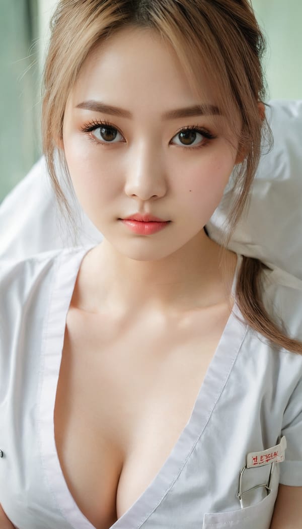 Tags: 21872187, SDXL
{"3": {"inputs": {"seed": 956781426686376, "steps": 32, "cfg": 5.91, "sampler_name": "dpmpp_2m", "scheduler": "karras", "denoise": 1.0, "model": ["27", 0], "positive": ["6", 0], "negative": ["7", 0], "latent_image": ["5", 0]}, "class_type": "KSampler"}, "4": {"inputs": {"ckpt_name": "juggernautxl.safetensors"}, "class_type": "CheckpointLoaderSimple"}, "5": {"inputs": {"width": 768, "height": 1344, "batch_size": 1}, "class_type": "EmptyLatentImage"}, "6": {"inputs": {"text": "23 year old girl, (double eyelids:1.02), (detailed face:0.99), (slim:1.13), (pale skin:0.95), (eyelashes:1.01), (blush:1.10), (seductive pose:1.11), (seductive facial expression:1.04), (beautiful eyes:1.14), (temptress:1.14), (idol:0.99), (sexy lips:1.06), (cute:1.08), (in a seductive pose:1.04), (large perky breasts:1.02), (cleavage:1.10), (thigh gap:0.97), (nurse in uniform:1.11) working in a hospital ward, (natural looking skin:1.00), (skin fuzz:1.05), (detailed skin:1.02), (portra:1.06), (soft lighting:1.02), (textured skin:1.00), (RAW:1.09), (candid cinema:1.09), (film:1.01)", "clip": ["27", 1]}, "class_type": "CLIPTextEncode"}, "7": {"inputs": {"text": "(worst quality:1.07), (bad hands:1.13), (low resolution:1.08), (open mouth:1.12), (distorted:1.07), (watermark:1.09), (twisted:1.05)", "clip": ["27", 1]}, "class_type": "CLIPTextEncode"}, "8": {"inputs": {"samples": ["3", 0], "vae": ["4", 2]}, "class_type": "VAEDecode"}, "25": {"inputs": {"lora_name": "nudify_xl.safetensors", "strength_model": 0.24, "strength_clip": 0.12, "model": ["4", 0], "clip": ["4", 1]}, "class_type": "LoraLoader"}, "26": {"inputs": {"lora_name": "shirtlift_SDXL_v2.safetensors", "strength_model": 0.03, "strength_clip": 0.05, "model": ["25", 0], "clip": ["25", 1]}, "class_type": "LoraLoader"}, "27": {"inputs": {"lora_name": "PerfectEyesXL.safetensors", "strength_model": 0.14, "strength_clip": 0.15, "model": ["26", 0], "clip": ["26", 1]}, "class_type": "LoraLoader"}, "30": {"inputs": {"model_name": "4x_NMKD-Superscale-SP_178000_G.pth"}, "class_type": "UpscaleModelLoader"}, "31": {"inputs": {"upscale_model": ["30", 0], "image": ["8", 0]}, "class_type": "ImageUpscaleWithModel"}, "32": {"inputs": {"upscale_method": "lanczos", "scale_by": 0.5, "image": ["31", 0]}, "class_type": "ImageScaleBy"}, "33": {"inputs": {"pixels": ["32", 0], "vae": ["4", 2]}, "class_type": "VAEEncode"}, "34": {"inputs": {"seed": 956781426686376, "steps": 32, "cfg": 5.91, "sampler_name": "dpmpp_2m", "scheduler": "karras", "denoise": 0.3, "model": ["27", 0], "positive": ["6", 0], "negative": ["7", 0], "latent_image": ["33", 0]}, "class_type": "KSampler"}, "36": {"inputs": {"samples": ["34", 0], "vae": ["4", 2]}, "class_type": "VAEDecode"}, "39": {"inputs": {"filename_prefix": "comfyapi-1726637206589", "images": ["36", 0]}, "class_type": "SaveImage"}}