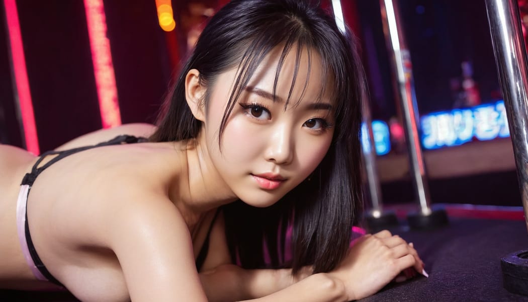 Tags: 21872187, SDXL
{"3": {"inputs": {"seed": 646928260056104, "steps": 64, "cfg": 6.53, "sampler_name": "dpmpp_2m", "scheduler": "karras", "denoise": 1.0, "model": ["27", 0], "positive": ["6", 0], "negative": ["7", 0], "latent_image": ["5", 0]}, "class_type": "KSampler"}, "4": {"inputs": {"ckpt_name": "juggernautxl.safetensors"}, "class_type": "CheckpointLoaderSimple"}, "5": {"inputs": {"width": 1344, "height": 768, "batch_size": 1}, "class_type": "EmptyLatentImage"}, "6": {"inputs": {"text": "26 year old girl, (chinese:0.98), (idol:1.08), (blush:1.05), (detailed face:1.09), (slim:1.07), (beautiful eyes:1.12), (sexy lips:1.01), (eyelashes:1.09), (double eyelids:0.97), (seductive facial expression:1.08), (temptress:0.97), (on all fours:1.14), (spreading ass cheeks:1.03), (from behind:1.01), (backboob:0.98), (a pole dancer:0.99) at a night club, (film:1.08), (skin fuzz:1.01), (candid cinema:1.07), (RAW:1.04), (portra:1.07), (detailed skin:1.08), (textured skin:1.05), (natural looking skin:1.09), (soft lighting:1.05)", "clip": ["27", 1]}, "class_type": "CLIPTextEncode"}, "7": {"inputs": {"text": "(low resolution:1.11), (watermark:1.06), (twisted:1.14), (worst quality:1.06), (bad hands:1.05), (distorted:1.14), (open mouth:1.13)", "clip": ["27", 1]}, "class_type": "CLIPTextEncode"}, "8": {"inputs": {"samples": ["3", 0], "vae": ["4", 2]}, "class_type": "VAEDecode"}, "25": {"inputs": {"lora_name": "nudify_xl.safetensors", "strength_model": 0.1, "strength_clip": 0.13, "model": ["4", 0], "clip": ["4", 1]}, "class_type": "LoraLoader"}, "26": {"inputs": {"lora_name": "shirtlift_SDXL_v2.safetensors", "strength_model": 0.16, "strength_clip": 0.1, "model": ["25", 0], "clip": ["25", 1]}, "class_type": "LoraLoader"}, "27": {"inputs": {"lora_name": "PerfectEyesXL.safetensors", "strength_model": 0.15, "strength_clip": 0.14, "model": ["26", 0], "clip": ["26", 1]}, "class_type": "LoraLoader"}, "30": {"inputs": {"model_name": "4x_NMKD-Superscale-SP_178000_G.pth"}, "class_type": "UpscaleModelLoader"}, "31": {"inputs": {"upscale_model": ["30", 0], "image": ["8", 0]}, "class_type": "ImageUpscaleWithModel"}, "32": {"inputs": {"upscale_method": "lanczos", "scale_by": 0.5, "image": ["31", 0]}, "class_type": "ImageScaleBy"}, "33": {"inputs": {"pixels": ["32", 0], "vae": ["4", 2]}, "class_type": "VAEEncode"}, "34": {"inputs": {"seed": 646928260056104, "steps": 64, "cfg": 6.53, "sampler_name": "dpmpp_2m", "scheduler": "karras", "denoise": 0.3, "model": ["27", 0], "positive": ["6", 0], "negative": ["7", 0], "latent_image": ["33", 0]}, "class_type": "KSampler"}, "36": {"inputs": {"samples": ["34", 0], "vae": ["4", 2]}, "class_type": "VAEDecode"}, "39": {"inputs": {"filename_prefix": "comfyapi-1715958179737", "images": ["36", 0]}, "class_type": "SaveImage"}}