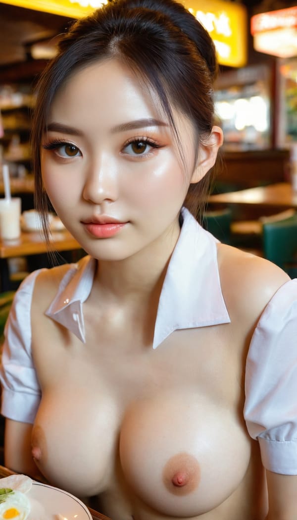 Tags: 21872187, SDXL
{"3": {"inputs": {"seed": 248090407507302, "steps": 32, "cfg": 7.24, "sampler_name": "dpmpp_2m", "scheduler": "karras", "denoise": 1.0, "model": ["27", 0], "positive": ["6", 0], "negative": ["7", 0], "latent_image": ["5", 0]}, "class_type": "KSampler"}, "4": {"inputs": {"ckpt_name": "juggernautxl.safetensors"}, "class_type": "CheckpointLoaderSimple"}, "5": {"inputs": {"width": 768, "height": 1344, "batch_size": 1}, "class_type": "EmptyLatentImage"}, "6": {"inputs": {"text": "27 year old girl, (ukrainian:0.96), (taiwanese:1.01), (detailed face:1.02), (slim:1.06), (blush:1.06), (pale skin:1.08), (cute:1.04), (beautiful eyes:1.01), (temptress:0.96), (double eyelids:1.06), (eyelashes:1.06), (seductive pose:1.04), (idol:1.08), (sexy lips:0.99), (seductive facial expression:1.05), (perky ass:1.02), (exposed ass:1.12), (looking back:1.01), (sexy ass:0.96), (thigh gap:1.05), (a waitress in uniform:1.05) working at a restaurant, (portra:1.03), (skin fuzz:1.00), (textured skin:1.09), (detailed skin:1.01), (candid cinema:1.03), (soft lighting:1.02), (RAW:1.00), (natural looking skin:1.06), (film:1.07)", "clip": ["27", 1]}, "class_type": "CLIPTextEncode"}, "7": {"inputs": {"text": "(low resolution:1.14), (bad hands:1.06), (twisted:1.07), (worst quality:1.14), (watermark:1.06), (open mouth:1.09), (distorted:1.12)", "clip": ["27", 1]}, "class_type": "CLIPTextEncode"}, "8": {"inputs": {"samples": ["3", 0], "vae": ["4", 2]}, "class_type": "VAEDecode"}, "25": {"inputs": {"lora_name": "nudify_xl.safetensors", "strength_model": 0.33, "strength_clip": 0.27, "model": ["4", 0], "clip": ["4", 1]}, "class_type": "LoraLoader"}, "26": {"inputs": {"lora_name": "shirtlift_SDXL_v2.safetensors", "strength_model": 0.12, "strength_clip": 0.1, "model": ["25", 0], "clip": ["25", 1]}, "class_type": "LoraLoader"}, "27": {"inputs": {"lora_name": "PerfectEyesXL.safetensors", "strength_model": 0.14, "strength_clip": 0.17, "model": ["26", 0], "clip": ["26", 1]}, "class_type": "LoraLoader"}, "30": {"inputs": {"model_name": "4x_NMKD-Superscale-SP_178000_G.pth"}, "class_type": "UpscaleModelLoader"}, "31": {"inputs": {"upscale_model": ["30", 0], "image": ["8", 0]}, "class_type": "ImageUpscaleWithModel"}, "32": {"inputs": {"upscale_method": "lanczos", "scale_by": 0.5, "image": ["31", 0]}, "class_type": "ImageScaleBy"}, "33": {"inputs": {"pixels": ["32", 0], "vae": ["4", 2]}, "class_type": "VAEEncode"}, "34": {"inputs": {"seed": 248090407507302, "steps": 32, "cfg": 7.24, "sampler_name": "dpmpp_2m", "scheduler": "karras", "denoise": 0.3, "model": ["27", 0], "positive": ["6", 0], "negative": ["7", 0], "latent_image": ["33", 0]}, "class_type": "KSampler"}, "36": {"inputs": {"samples": ["34", 0], "vae": ["4", 2]}, "class_type": "VAEDecode"}, "39": {"inputs": {"filename_prefix": "comfyapi-1724451677036", "images": ["36", 0]}, "class_type": "SaveImage"}}