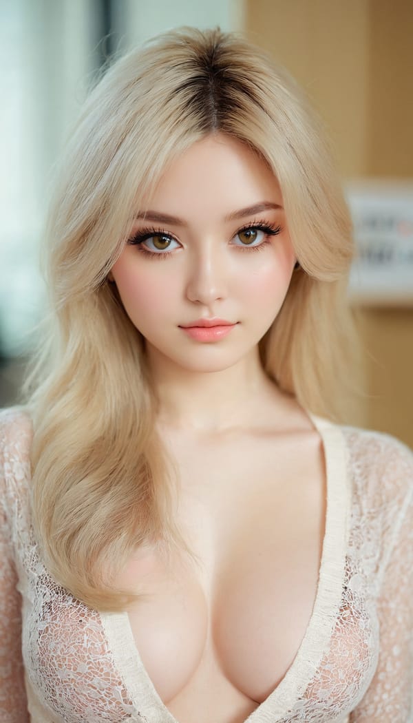 Tags: 21872187, SDXL
{"3": {"inputs": {"seed": 786848492951265, "steps": 64, "cfg": 5.72, "sampler_name": "dpmpp_2m", "scheduler": "karras", "denoise": 1.0, "model": ["27", 0], "positive": ["6", 0], "negative": ["7", 0], "latent_image": ["5", 0]}, "class_type": "KSampler"}, "4": {"inputs": {"ckpt_name": "juggernautxl.safetensors"}, "class_type": "CheckpointLoaderSimple"}, "5": {"inputs": {"width": 768, "height": 1344, "batch_size": 1}, "class_type": "EmptyLatentImage"}, "6": {"inputs": {"text": "19 year old girl, (idol:1.13), (cute:1.09), (seductive facial expression:1.08), (sexy lips:0.96), (temptress:1.09), (slim:0.99), (detailed face:1.14), (blush:0.99), (beautiful eyes:0.96), (eyelashes:1.12), (seductive pose:1.11), (pale skin:1.07), (in a seductive pose:1.14), (large perky breasts:0.99), (cleavage:1.09), (thigh gap:1.02), (an office lady:1.14), (skin fuzz:1.04), (natural looking skin:1.03), (detailed skin:1.01), (film:1.09), (RAW:1.06), (textured skin:1.03), (portra:1.07), (soft lighting:1.02), (candid cinema:1.03)", "clip": ["27", 1]}, "class_type": "CLIPTextEncode"}, "7": {"inputs": {"text": "(worst quality:1.13), (low resolution:1.12), (open mouth:1.14), (distorted:1.08), (twisted:1.09), (watermark:1.14), (bad hands:1.13)", "clip": ["27", 1]}, "class_type": "CLIPTextEncode"}, "8": {"inputs": {"samples": ["3", 0], "vae": ["4", 2]}, "class_type": "VAEDecode"}, "25": {"inputs": {"lora_name": "nudify_xl.safetensors", "strength_model": 0.14, "strength_clip": 0.12, "model": ["4", 0], "clip": ["4", 1]}, "class_type": "LoraLoader"}, "26": {"inputs": {"lora_name": "shirtlift_SDXL_v2.safetensors", "strength_model": 0.02, "strength_clip": 0.04, "model": ["25", 0], "clip": ["25", 1]}, "class_type": "LoraLoader"}, "27": {"inputs": {"lora_name": "PerfectEyesXL.safetensors", "strength_model": 0.14, "strength_clip": 0.15, "model": ["26", 0], "clip": ["26", 1]}, "class_type": "LoraLoader"}, "30": {"inputs": {"model_name": "4x_NMKD-Superscale-SP_178000_G.pth"}, "class_type": "UpscaleModelLoader"}, "31": {"inputs": {"upscale_model": ["30", 0], "image": ["8", 0]}, "class_type": "ImageUpscaleWithModel"}, "32": {"inputs": {"upscale_method": "lanczos", "scale_by": 0.5, "image": ["31", 0]}, "class_type": "ImageScaleBy"}, "33": {"inputs": {"pixels": ["32", 0], "vae": ["4", 2]}, "class_type": "VAEEncode"}, "34": {"inputs": {"seed": 786848492951265, "steps": 64, "cfg": 5.72, "sampler_name": "dpmpp_2m", "scheduler": "karras", "denoise": 0.3, "model": ["27", 0], "positive": ["6", 0], "negative": ["7", 0], "latent_image": ["33", 0]}, "class_type": "KSampler"}, "36": {"inputs": {"samples": ["34", 0], "vae": ["4", 2]}, "class_type": "VAEDecode"}, "39": {"inputs": {"filename_prefix": "comfyapi-1728173778344", "images": ["36", 0]}, "class_type": "SaveImage"}}