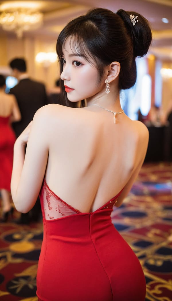 Tags: 21872187, SDXL
{"3": {"inputs": {"seed": 530643136807296, "steps": 64, "cfg": 7.59, "sampler_name": "dpmpp_2m", "scheduler": "karras", "denoise": 1.0, "model": ["27", 0], "positive": ["6", 0], "negative": ["7", 0], "latent_image": ["5", 0]}, "class_type": "KSampler"}, "4": {"inputs": {"ckpt_name": "helloworldxl.safetensors"}, "class_type": "CheckpointLoaderSimple"}, "5": {"inputs": {"width": 768, "height": 1344, "batch_size": 1}, "class_type": "EmptyLatentImage"}, "6": {"inputs": {"text": "24 year old girl, (irish:1.00), (taiwanese:1.06), (detailed face:1.13), (idol:0.97), (seductive facial expression:1.01), (seductive pose:1.13), (temptress:1.11), (eyelashes:1.12), (double eyelids:1.03), (cute:1.01), (pale skin:1.02), (sexy lips:1.06), (beautiful eyes:1.01), (slim:0.97), (blush:0.98), (on all fours:1.10), (spreading ass cheeks:1.09), (from behind:0.98), (backboob:0.96), (wearing a low-cut red dress:1.00) at a ballroom, (natural looking skin:1.02), (candid cinema:1.09), (soft lighting:1.03), (textured skin:1.05), (detailed skin:1.00), (skin fuzz:1.01), (RAW:1.08), (film:1.06)", "clip": ["27", 1]}, "class_type": "CLIPTextEncode"}, "7": {"inputs": {"text": "(distorted:1.05), (bad hands:1.11), (watermark:1.10), (twisted:1.13), (low resolution:1.06), (open mouth:1.14), (worst quality:1.14)", "clip": ["27", 1]}, "class_type": "CLIPTextEncode"}, "8": {"inputs": {"samples": ["3", 0], "vae": ["4", 2]}, "class_type": "VAEDecode"}, "25": {"inputs": {"lora_name": "nudify_xl.safetensors", "strength_model": 0.23, "strength_clip": 0.17, "model": ["4", 0], "clip": ["4", 1]}, "class_type": "LoraLoader"}, "26": {"inputs": {"lora_name": "shirtlift_SDXL_v2.safetensors", "strength_model": 0.01, "strength_clip": 0.06, "model": ["25", 0], "clip": ["25", 1]}, "class_type": "LoraLoader"}, "27": {"inputs": {"lora_name": "PerfectEyesXL.safetensors", "strength_model": 0.01, "strength_clip": 0.0, "model": ["26", 0], "clip": ["26", 1]}, "class_type": "LoraLoader"}, "30": {"inputs": {"model_name": "4x_NMKD-Superscale-SP_178000_G.pth"}, "class_type": "UpscaleModelLoader"}, "31": {"inputs": {"upscale_model": ["30", 0], "image": ["8", 0]}, "class_type": "ImageUpscaleWithModel"}, "32": {"inputs": {"upscale_method": "lanczos", "scale_by": 0.5, "image": ["31", 0]}, "class_type": "ImageScaleBy"}, "33": {"inputs": {"pixels": ["32", 0], "vae": ["4", 2]}, "class_type": "VAEEncode"}, "34": {"inputs": {"seed": 530643136807296, "steps": 64, "cfg": 7.59, "sampler_name": "dpmpp_2m", "scheduler": "karras", "denoise": 0.3, "model": ["27", 0], "positive": ["6", 0], "negative": ["7", 0], "latent_image": ["33", 0]}, "class_type": "KSampler"}, "36": {"inputs": {"samples": ["34", 0], "vae": ["4", 2]}, "class_type": "VAEDecode"}, "39": {"inputs": {"filename_prefix": "comfyapi-1713663506297", "images": ["36", 0]}, "class_type": "SaveImage"}}