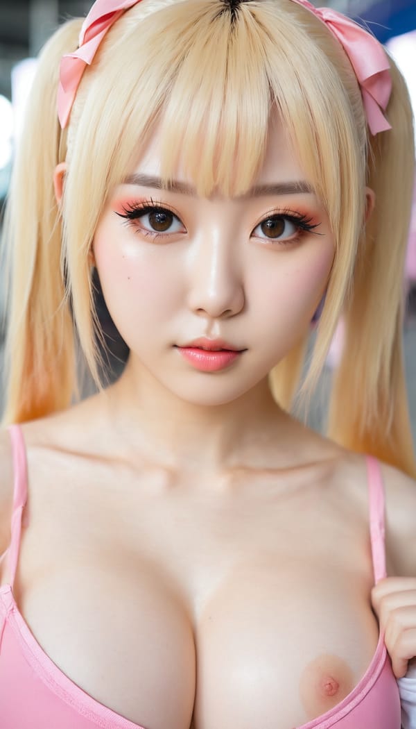 Tags: 21872187, SDXL
{"3": {"inputs": {"seed": 828975443114401, "steps": 64, "cfg": 7.44, "sampler_name": "dpmpp_2m", "scheduler": "karras", "denoise": 1.0, "model": ["27", 0], "positive": ["6", 0], "negative": ["7", 0], "latent_image": ["5", 0]}, "class_type": "KSampler"}, "4": {"inputs": {"ckpt_name": "juggernautxl.safetensors"}, "class_type": "CheckpointLoaderSimple"}, "5": {"inputs": {"width": 768, "height": 1344, "batch_size": 1}, "class_type": "EmptyLatentImage"}, "6": {"inputs": {"text": "21 year old girl, (japanese:1.13), (russian:0.95), (taiwanese:1.07), (pale skin:1.03), (double eyelids:1.06), (detailed face:1.08), (blush:1.00), (temptress:1.04), (eyelashes:1.09), (idol:0.99), (slim:1.07), (sexy lips:1.11), (seductive facial expression:1.07), (beautiful eyes:1.08), (cute:1.11), (seductive pose:1.04), (in a seductive pose:1.11), (large perky breasts:1.07), (cleavage:1.04), (thigh gap:1.03), (in a cosplay:1.02) at comiket posing for camera, (RAW:1.00), (natural looking skin:1.06), (film:1.03), (skin fuzz:1.04), (candid cinema:1.09), (textured skin:1.02), (portra:1.08), (soft lighting:1.03), (detailed skin:1.09)", "clip": ["27", 1]}, "class_type": "CLIPTextEncode"}, "7": {"inputs": {"text": "(twisted:1.12), (low resolution:1.09), (worst quality:1.11), (open mouth:1.08), (distorted:1.14), (watermark:1.07), (bad hands:1.06)", "clip": ["27", 1]}, "class_type": "CLIPTextEncode"}, "8": {"inputs": {"samples": ["3", 0], "vae": ["4", 2]}, "class_type": "VAEDecode"}, "25": {"inputs": {"lora_name": "nudify_xl.safetensors", "strength_model": 0.22, "strength_clip": 0.26, "model": ["4", 0], "clip": ["4", 1]}, "class_type": "LoraLoader"}, "26": {"inputs": {"lora_name": "shirtlift_SDXL_v2.safetensors", "strength_model": 0.19, "strength_clip": 0.06, "model": ["25", 0], "clip": ["25", 1]}, "class_type": "LoraLoader"}, "27": {"inputs": {"lora_name": "PerfectEyesXL.safetensors", "strength_model": 0.07, "strength_clip": 0.19, "model": ["26", 0], "clip": ["26", 1]}, "class_type": "LoraLoader"}, "30": {"inputs": {"model_name": "4x_NMKD-Superscale-SP_178000_G.pth"}, "class_type": "UpscaleModelLoader"}, "31": {"inputs": {"upscale_model": ["30", 0], "image": ["8", 0]}, "class_type": "ImageUpscaleWithModel"}, "32": {"inputs": {"upscale_method": "lanczos", "scale_by": 0.5, "image": ["31", 0]}, "class_type": "ImageScaleBy"}, "33": {"inputs": {"pixels": ["32", 0], "vae": ["4", 2]}, "class_type": "VAEEncode"}, "34": {"inputs": {"seed": 828975443114401, "steps": 64, "cfg": 7.44, "sampler_name": "dpmpp_2m", "scheduler": "karras", "denoise": 0.3, "model": ["27", 0], "positive": ["6", 0], "negative": ["7", 0], "latent_image": ["33", 0]}, "class_type": "KSampler"}, "36": {"inputs": {"samples": ["34", 0], "vae": ["4", 2]}, "class_type": "VAEDecode"}, "39": {"inputs": {"filename_prefix": "comfyapi-1726751536621", "images": ["36", 0]}, "class_type": "SaveImage"}}