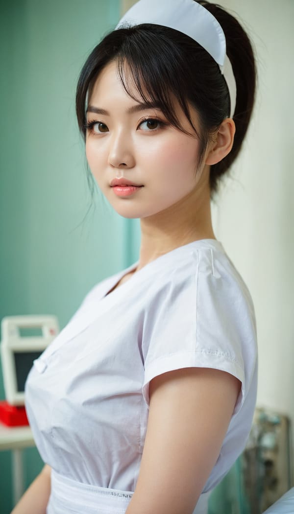 Tags: 21872187, SDXL
{"3": {"inputs": {"seed": 115558595974547, "steps": 64, "cfg": 7.26, "sampler_name": "dpmpp_2m", "scheduler": "karras", "denoise": 1.0, "model": ["27", 0], "positive": ["6", 0], "negative": ["7", 0], "latent_image": ["5", 0]}, "class_type": "KSampler"}, "4": {"inputs": {"ckpt_name": "juggernautxl.safetensors"}, "class_type": "CheckpointLoaderSimple"}, "5": {"inputs": {"width": 768, "height": 1344, "batch_size": 1}, "class_type": "EmptyLatentImage"}, "6": {"inputs": {"text": "27 year old girl, (taiwanese:1.02), (ukrainian:0.99), (idol:0.96), (seductive facial expression:1.14), (eyelashes:1.02), (double eyelids:0.95), (detailed face:1.07), (cute:1.07), (seductive pose:0.98), (beautiful eyes:1.05), (blush:1.08), (sexy lips:0.97), (slim:1.08), (temptress:1.11), (pale skin:1.04), (perky ass:1.02), (exposed ass:1.08), (looking back:1.00), (sexy ass:1.09), (thigh gap:1.01), (nurse in uniform:1.01) working in a hospital ward, (RAW:1.07), (textured skin:1.04), (film:1.07), (candid cinema:1.07), (skin fuzz:1.01), (detailed skin:1.08), (natural looking skin:1.00), (soft lighting:1.00), (portra:1.01)", "clip": ["27", 1]}, "class_type": "CLIPTextEncode"}, "7": {"inputs": {"text": "(worst quality:1.13), (watermark:1.14), (open mouth:1.07), (twisted:1.14), (distorted:1.06), (low resolution:1.09), (bad hands:1.09)", "clip": ["27", 1]}, "class_type": "CLIPTextEncode"}, "8": {"inputs": {"samples": ["3", 0], "vae": ["4", 2]}, "class_type": "VAEDecode"}, "25": {"inputs": {"lora_name": "nudify_xl.safetensors", "strength_model": 0.0, "strength_clip": 0.03, "model": ["4", 0], "clip": ["4", 1]}, "class_type": "LoraLoader"}, "26": {"inputs": {"lora_name": "shirtlift_SDXL_v2.safetensors", "strength_model": 0.1, "strength_clip": 0.15, "model": ["25", 0], "clip": ["25", 1]}, "class_type": "LoraLoader"}, "27": {"inputs": {"lora_name": "PerfectEyesXL.safetensors", "strength_model": 0.15, "strength_clip": 0.03, "model": ["26", 0], "clip": ["26", 1]}, "class_type": "LoraLoader"}, "30": {"inputs": {"model_name": "4x_NMKD-Superscale-SP_178000_G.pth"}, "class_type": "UpscaleModelLoader"}, "31": {"inputs": {"upscale_model": ["30", 0], "image": ["8", 0]}, "class_type": "ImageUpscaleWithModel"}, "32": {"inputs": {"upscale_method": "lanczos", "scale_by": 0.5, "image": ["31", 0]}, "class_type": "ImageScaleBy"}, "33": {"inputs": {"pixels": ["32", 0], "vae": ["4", 2]}, "class_type": "VAEEncode"}, "34": {"inputs": {"seed": 115558595974547, "steps": 64, "cfg": 7.26, "sampler_name": "dpmpp_2m", "scheduler": "karras", "denoise": 0.3, "model": ["27", 0], "positive": ["6", 0], "negative": ["7", 0], "latent_image": ["33", 0]}, "class_type": "KSampler"}, "36": {"inputs": {"samples": ["34", 0], "vae": ["4", 2]}, "class_type": "VAEDecode"}, "39": {"inputs": {"filename_prefix": "comfyapi-1734026996707", "images": ["36", 0]}, "class_type": "SaveImage"}}