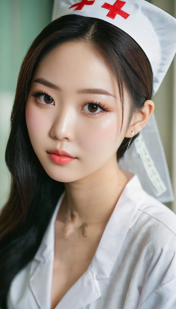 Tags: 21872187, SDXL
{"3": {"inputs": {"seed": 612482217291777, "steps": 32, "cfg": 7.64, "sampler_name": "dpmpp_2m", "scheduler": "karras", "denoise": 1.0, "model": ["27", 0], "positive": ["6", 0], "negative": ["7", 0], "latent_image": ["5", 0]}, "class_type": "KSampler"}, "4": {"inputs": {"ckpt_name": "juggernautxl.safetensors"}, "class_type": "CheckpointLoaderSimple"}, "5": {"inputs": {"width": 768, "height": 1344, "batch_size": 1}, "class_type": "EmptyLatentImage"}, "6": {"inputs": {"text": "26 year old girl, (chinese:0.95), (blush:0.97), (temptress:1.14), (eyelashes:0.98), (pale skin:1.10), (idol:1.00), (slim:1.05), (double eyelids:1.07), (detailed face:1.10), (sexy lips:1.13), (seductive pose:1.07), (cute:1.02), (beautiful eyes:1.06), (seductive facial expression:1.07), (in a seductive pose:1.08), (large perky breasts:1.04), (cleavage:0.99), (thigh gap:1.01), (nurse in uniform:1.14) working in a hospital ward, (skin fuzz:1.07), (soft lighting:1.02), (film:1.07), (candid cinema:1.02), (detailed skin:1.02), (natural looking skin:1.08), (RAW:1.01), (portra:1.01), (textured skin:1.02)", "clip": ["27", 1]}, "class_type": "CLIPTextEncode"}, "7": {"inputs": {"text": "(distorted:1.07), (twisted:1.09), (bad hands:1.09), (low resolution:1.10), (open mouth:1.05), (watermark:1.06)", "clip": ["27", 1]}, "class_type": "CLIPTextEncode"}, "8": {"inputs": {"samples": ["3", 0], "vae": ["4", 2]}, "class_type": "VAEDecode"}, "25": {"inputs": {"lora_name": "nudify_xl.safetensors", "strength_model": 0.34, "strength_clip": 0.22, "model": ["4", 0], "clip": ["4", 1]}, "class_type": "LoraLoader"}, "26": {"inputs": {"lora_name": "shirtlift_SDXL_v2.safetensors", "strength_model": 0.0, "strength_clip": 0.03, "model": ["25", 0], "clip": ["25", 1]}, "class_type": "LoraLoader"}, "27": {"inputs": {"lora_name": "PerfectEyesXL.safetensors", "strength_model": 0.18, "strength_clip": 0.06, "model": ["26", 0], "clip": ["26", 1]}, "class_type": "LoraLoader"}, "30": {"inputs": {"model_name": "4x_NMKD-Superscale-SP_178000_G.pth"}, "class_type": "UpscaleModelLoader"}, "31": {"inputs": {"upscale_model": ["30", 0], "image": ["8", 0]}, "class_type": "ImageUpscaleWithModel"}, "32": {"inputs": {"upscale_method": "lanczos", "scale_by": 0.5, "image": ["31", 0]}, "class_type": "ImageScaleBy"}, "33": {"inputs": {"pixels": ["32", 0], "vae": ["4", 2]}, "class_type": "VAEEncode"}, "34": {"inputs": {"seed": 612482217291777, "steps": 32, "cfg": 7.64, "sampler_name": "dpmpp_2m", "scheduler": "karras", "denoise": 0.3, "model": ["27", 0], "positive": ["6", 0], "negative": ["7", 0], "latent_image": ["33", 0]}, "class_type": "KSampler"}, "36": {"inputs": {"samples": ["34", 0], "vae": ["4", 2]}, "class_type": "VAEDecode"}, "39": {"inputs": {"filename_prefix": "comfyapi-1713378005050", "images": ["36", 0]}, "class_type": "SaveImage"}}