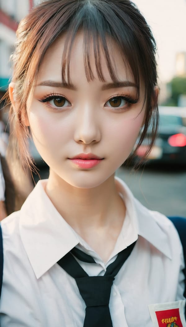 Tags: 21872187, SDXL
{"3": {"inputs": {"seed": 751290173236542, "steps": 32, "cfg": 7.03, "sampler_name": "dpmpp_2m", "scheduler": "karras", "denoise": 1.0, "model": ["27", 0], "positive": ["6", 0], "negative": ["7", 0], "latent_image": ["5", 0]}, "class_type": "KSampler"}, "4": {"inputs": {"ckpt_name": "juggernautxl.safetensors"}, "class_type": "CheckpointLoaderSimple"}, "5": {"inputs": {"width": 768, "height": 1344, "batch_size": 1}, "class_type": "EmptyLatentImage"}, "6": {"inputs": {"text": "27 year old girl, (beautiful eyes:1.11), (blush:1.14), (temptress:0.95), (seductive facial expression:1.13), (sexy lips:0.97), (double eyelids:1.07), (idol:1.14), (slim:1.11), (eyelashes:1.05), (seductive pose:1.01), (detailed face:0.99), (pale skin:0.97), (cute:1.12), (perky ass:1.03), (exposed ass:1.10), (looking back:1.02), (sexy ass:1.04), (thigh gap:1.12), (school uniform:1.14), choker, busy street, (natural looking skin:1.09), (detailed skin:1.05), (skin fuzz:1.00), (soft lighting:1.07), (film:1.01), (textured skin:1.03), (RAW:1.05), (candid cinema:1.07), (portra:1.09)", "clip": ["27", 1]}, "class_type": "CLIPTextEncode"}, "7": {"inputs": {"text": "(watermark:1.07), (worst quality:1.06), (bad hands:1.11), (open mouth:1.11), (low resolution:1.10), (twisted:1.11), (distorted:1.05)", "clip": ["27", 1]}, "class_type": "CLIPTextEncode"}, "8": {"inputs": {"samples": ["3", 0], "vae": ["4", 2]}, "class_type": "VAEDecode"}, "25": {"inputs": {"lora_name": "nudify_xl.safetensors", "strength_model": 0.23, "strength_clip": 0.14, "model": ["4", 0], "clip": ["4", 1]}, "class_type": "LoraLoader"}, "26": {"inputs": {"lora_name": "shirtlift_SDXL_v2.safetensors", "strength_model": 0.11, "strength_clip": 0.16, "model": ["25", 0], "clip": ["25", 1]}, "class_type": "LoraLoader"}, "27": {"inputs": {"lora_name": "PerfectEyesXL.safetensors", "strength_model": 0.03, "strength_clip": 0.13, "model": ["26", 0], "clip": ["26", 1]}, "class_type": "LoraLoader"}, "30": {"inputs": {"model_name": "4x_NMKD-Superscale-SP_178000_G.pth"}, "class_type": "UpscaleModelLoader"}, "31": {"inputs": {"upscale_model": ["30", 0], "image": ["8", 0]}, "class_type": "ImageUpscaleWithModel"}, "32": {"inputs": {"upscale_method": "lanczos", "scale_by": 0.5, "image": ["31", 0]}, "class_type": "ImageScaleBy"}, "33": {"inputs": {"pixels": ["32", 0], "vae": ["4", 2]}, "class_type": "VAEEncode"}, "34": {"inputs": {"seed": 751290173236542, "steps": 32, "cfg": 7.03, "sampler_name": "dpmpp_2m", "scheduler": "karras", "denoise": 0.3, "model": ["27", 0], "positive": ["6", 0], "negative": ["7", 0], "latent_image": ["33", 0]}, "class_type": "KSampler"}, "36": {"inputs": {"samples": ["34", 0], "vae": ["4", 2]}, "class_type": "VAEDecode"}, "39": {"inputs": {"filename_prefix": "comfyapi-1723932964530", "images": ["36", 0]}, "class_type": "SaveImage"}}