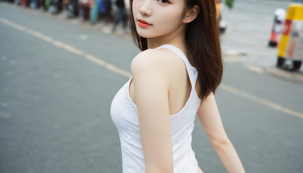 Tags: 21872187, SDXL
{"3": {"inputs": {"seed": 231296200935967, "steps": 64, "cfg": 5.41, "sampler_name": "dpmpp_2m", "scheduler": "karras", "denoise": 1.0, "model": ["27", 0], "positive": ["6", 0], "negative": ["7", 0], "latent_image": ["5", 0]}, "class_type": "KSampler"}, "4": {"inputs": {"ckpt_name": "helloworldxl.safetensors"}, "class_type": "CheckpointLoaderSimple"}, "5": {"inputs": {"width": 1344, "height": 768, "batch_size": 1}, "class_type": "EmptyLatentImage"}, "6": {"inputs": {"text": "22 year old girl, (korean:0.99), (russian:1.03), (cute:1.13), (sexy lips:1.06), (beautiful eyes:1.11), (seductive facial expression:1.12), (eyelashes:1.12), (detailed face:1.06), (idol:1.11), (blush:1.13), (slim:1.11), (double eyelids:1.03), (seductive pose:0.97), (pale skin:1.03), (temptress:1.00), (perky ass:1.12), (exposed ass:1.08), (looking back:1.06), (sexy ass:1.07), (thigh gap:1.01), (white tanktop:1.14), busy street, (natural looking skin:1.08), (candid cinema:1.05), (skin fuzz:1.04), (detailed skin:1.07), (textured skin:1.04), (portra:1.09), (soft lighting:1.07), (RAW:1.04), (film:1.00)", "clip": ["27", 1]}, "class_type": "CLIPTextEncode"}, "7": {"inputs": {"text": "(open mouth:1.14), (twisted:1.09), (distorted:1.07), (low resolution:1.10), (watermark:1.14), (worst quality:1.13), (bad hands:1.05)", "clip": ["27", 1]}, "class_type": "CLIPTextEncode"}, "8": {"inputs": {"samples": ["3", 0], "vae": ["4", 2]}, "class_type": "VAEDecode"}, "25": {"inputs": {"lora_name": "nudify_xl.safetensors", "strength_model": 0.33, "strength_clip": 0.01, "model": ["4", 0], "clip": ["4", 1]}, "class_type": "LoraLoader"}, "26": {"inputs": {"lora_name": "shirtlift_SDXL_v2.safetensors", "strength_model": 0.1, "strength_clip": 0.06, "model": ["25", 0], "clip": ["25", 1]}, "class_type": "LoraLoader"}, "27": {"inputs": {"lora_name": "PerfectEyesXL.safetensors", "strength_model": 0.12, "strength_clip": 0.17, "model": ["26", 0], "clip": ["26", 1]}, "class_type": "LoraLoader"}, "30": {"inputs": {"model_name": "4x_NMKD-Superscale-SP_178000_G.pth"}, "class_type": "UpscaleModelLoader"}, "31": {"inputs": {"upscale_model": ["30", 0], "image": ["8", 0]}, "class_type": "ImageUpscaleWithModel"}, "32": {"inputs": {"upscale_method": "lanczos", "scale_by": 0.5, "image": ["31", 0]}, "class_type": "ImageScaleBy"}, "33": {"inputs": {"pixels": ["32", 0], "vae": ["4", 2]}, "class_type": "VAEEncode"}, "34": {"inputs": {"seed": 231296200935967, "steps": 64, "cfg": 5.41, "sampler_name": "dpmpp_2m", "scheduler": "karras", "denoise": 0.3, "model": ["27", 0], "positive": ["6", 0], "negative": ["7", 0], "latent_image": ["33", 0]}, "class_type": "KSampler"}, "36": {"inputs": {"samples": ["34", 0], "vae": ["4", 2]}, "class_type": "VAEDecode"}, "39": {"inputs": {"filename_prefix": "comfyapi-1723711286658", "images": ["36", 0]}, "class_type": "SaveImage"}}