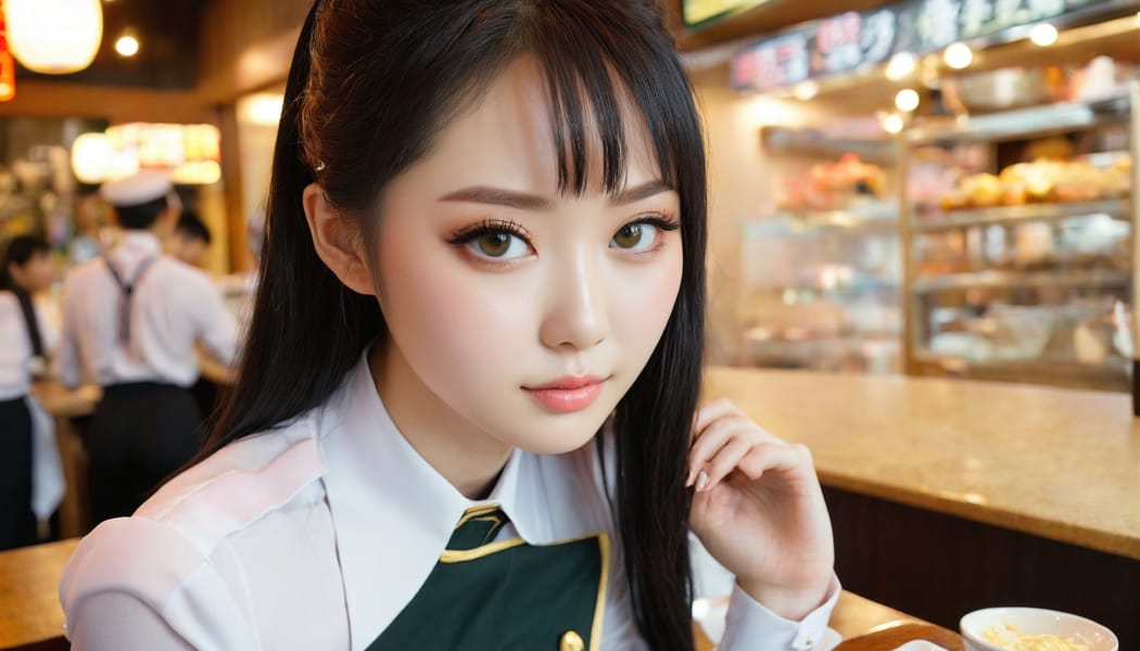 Tags: 21872187, SDXL
{"3": {"inputs": {"seed": 718929938939175, "steps": 32, "cfg": 6.84, "sampler_name": "dpmpp_2m", "scheduler": "karras", "denoise": 1.0, "model": ["27", 0], "positive": ["6", 0], "negative": ["7", 0], "latent_image": ["5", 0]}, "class_type": "KSampler"}, "4": {"inputs": {"ckpt_name": "juggernautxl.safetensors"}, "class_type": "CheckpointLoaderSimple"}, "5": {"inputs": {"width": 1344, "height": 768, "batch_size": 1}, "class_type": "EmptyLatentImage"}, "6": {"inputs": {"text": "24 year old girl, (ukrainian:1.05), (japanese:1.00), (chinese:1.00), (irish:1.08), (idol:1.05), (cute:0.99), (double eyelids:0.96), (blush:1.07), (seductive facial expression:0.98), (temptress:0.96), (eyelashes:0.96), (beautiful eyes:1.13), (seductive pose:1.02), (detailed face:1.07), (slim:0.95), (sexy lips:1.11), (pale skin:1.08), (in a seductive pose:1.06), (large perky breasts:1.02), (cleavage:1.12), (thigh gap:0.99), (a waitress in uniform:1.06) working at a restaurant, (soft lighting:1.05), (skin fuzz:1.07), (natural looking skin:1.01), (detailed skin:1.05), (RAW:1.00), (portra:1.06), (textured skin:1.05), (film:1.00), (candid cinema:1.04)", "clip": ["27", 1]}, "class_type": "CLIPTextEncode"}, "7": {"inputs": {"text": "(watermark:1.10), (open mouth:1.11), (low resolution:1.06), (worst quality:1.12), (bad hands:1.11), (twisted:1.13)", "clip": ["27", 1]}, "class_type": "CLIPTextEncode"}, "8": {"inputs": {"samples": ["3", 0], "vae": ["4", 2]}, "class_type": "VAEDecode"}, "25": {"inputs": {"lora_name": "nudify_xl.safetensors", "strength_model": 0.18, "strength_clip": 0.11, "model": ["4", 0], "clip": ["4", 1]}, "class_type": "LoraLoader"}, "26": {"inputs": {"lora_name": "shirtlift_SDXL_v2.safetensors", "strength_model": 0.04, "strength_clip": 0.16, "model": ["25", 0], "clip": ["25", 1]}, "class_type": "LoraLoader"}, "27": {"inputs": {"lora_name": "PerfectEyesXL.safetensors", "strength_model": 0.05, "strength_clip": 0.1, "model": ["26", 0], "clip": ["26", 1]}, "class_type": "LoraLoader"}, "30": {"inputs": {"model_name": "4x_NMKD-Superscale-SP_178000_G.pth"}, "class_type": "UpscaleModelLoader"}, "31": {"inputs": {"upscale_model": ["30", 0], "image": ["8", 0]}, "class_type": "ImageUpscaleWithModel"}, "32": {"inputs": {"upscale_method": "lanczos", "scale_by": 0.5, "image": ["31", 0]}, "class_type": "ImageScaleBy"}, "33": {"inputs": {"pixels": ["32", 0], "vae": ["4", 2]}, "class_type": "VAEEncode"}, "34": {"inputs": {"seed": 718929938939175, "steps": 32, "cfg": 6.84, "sampler_name": "dpmpp_2m", "scheduler": "karras", "denoise": 0.3, "model": ["27", 0], "positive": ["6", 0], "negative": ["7", 0], "latent_image": ["33", 0]}, "class_type": "KSampler"}, "36": {"inputs": {"samples": ["34", 0], "vae": ["4", 2]}, "class_type": "VAEDecode"}, "39": {"inputs": {"filename_prefix": "comfyapi-1716236519215", "images": ["36", 0]}, "class_type": "SaveImage"}}