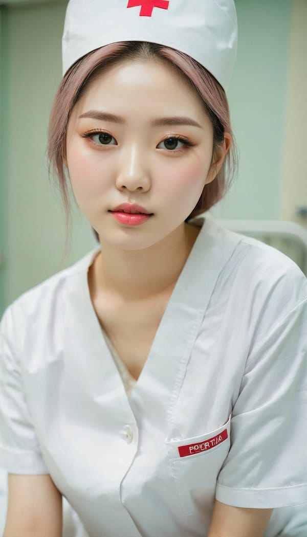 Tags: 21872187, SDXL
{"3": {"inputs": {"seed": 174741942351255, "steps": 32, "cfg": 6.51, "sampler_name": "dpmpp_2m", "scheduler": "karras", "denoise": 1.0, "model": ["27", 0], "positive": ["6", 0], "negative": ["7", 0], "latent_image": ["5", 0]}, "class_type": "KSampler"}, "4": {"inputs": {"ckpt_name": "juggernautxl.safetensors"}, "class_type": "CheckpointLoaderSimple"}, "5": {"inputs": {"width": 768, "height": 1344, "batch_size": 1}, "class_type": "EmptyLatentImage"}, "6": {"inputs": {"text": "21 year old girl, (korean:1.02), (pale skin:1.11), (double eyelids:0.95), (idol:1.02), (eyelashes:0.97), (beautiful eyes:1.14), (seductive pose:1.01), (cute:1.14), (sexy lips:1.08), (temptress:0.99), (seductive facial expression:1.10), (detailed face:0.97), (blush:1.06), (perky ass:0.98), (exposed ass:1.06), (looking back:1.04), (sexy ass:1.10), (thigh gap:0.99), (nurse in uniform:1.05) working in a hospital ward, (detailed skin:1.04), (textured skin:1.08), (RAW:1.07), (candid cinema:1.08), (portra:1.09), (film:1.05), (natural looking skin:1.08), (soft lighting:1.06), (skin fuzz:1.09)", "clip": ["27", 1]}, "class_type": "CLIPTextEncode"}, "7": {"inputs": {"text": "(low resolution:1.12), (twisted:1.11), (watermark:1.12), (worst quality:1.10), (bad hands:1.06), (open mouth:1.13), (distorted:1.09)", "clip": ["27", 1]}, "class_type": "CLIPTextEncode"}, "8": {"inputs": {"samples": ["3", 0], "vae": ["4", 2]}, "class_type": "VAEDecode"}, "25": {"inputs": {"lora_name": "nudify_xl.safetensors", "strength_model": 0.28, "strength_clip": 0.22, "model": ["4", 0], "clip": ["4", 1]}, "class_type": "LoraLoader"}, "26": {"inputs": {"lora_name": "shirtlift_SDXL_v2.safetensors", "strength_model": 0.09, "strength_clip": 0.15, "model": ["25", 0], "clip": ["25", 1]}, "class_type": "LoraLoader"}, "27": {"inputs": {"lora_name": "PerfectEyesXL.safetensors", "strength_model": 0.18, "strength_clip": 0.01, "model": ["26", 0], "clip": ["26", 1]}, "class_type": "LoraLoader"}, "30": {"inputs": {"model_name": "4x_NMKD-Superscale-SP_178000_G.pth"}, "class_type": "UpscaleModelLoader"}, "31": {"inputs": {"upscale_model": ["30", 0], "image": ["8", 0]}, "class_type": "ImageUpscaleWithModel"}, "32": {"inputs": {"upscale_method": "lanczos", "scale_by": 0.5, "image": ["31", 0]}, "class_type": "ImageScaleBy"}, "33": {"inputs": {"pixels": ["32", 0], "vae": ["4", 2]}, "class_type": "VAEEncode"}, "34": {"inputs": {"seed": 174741942351255, "steps": 32, "cfg": 6.51, "sampler_name": "dpmpp_2m", "scheduler": "karras", "denoise": 0.3, "model": ["27", 0], "positive": ["6", 0], "negative": ["7", 0], "latent_image": ["33", 0]}, "class_type": "KSampler"}, "36": {"inputs": {"samples": ["34", 0], "vae": ["4", 2]}, "class_type": "VAEDecode"}, "39": {"inputs": {"filename_prefix": "comfyapi-1728055294566", "images": ["36", 0]}, "class_type": "SaveImage"}}