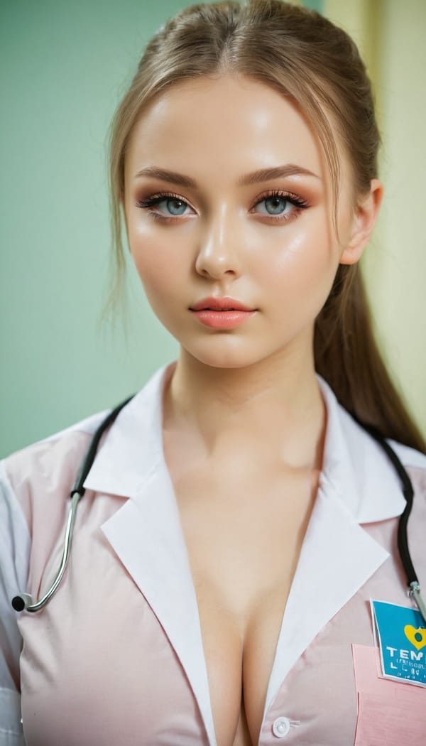 Tags: 21872187, SDXL
{"3": {"inputs": {"seed": 662280793527810, "steps": 32, "cfg": 7.73, "sampler_name": "dpmpp_2m", "scheduler": "karras", "denoise": 1.0, "model": ["27", 0], "positive": ["6", 0], "negative": ["7", 0], "latent_image": ["5", 0]}, "class_type": "KSampler"}, "4": {"inputs": {"ckpt_name": "juggernautxl.safetensors"}, "class_type": "CheckpointLoaderSimple"}, "5": {"inputs": {"width": 768, "height": 1344, "batch_size": 1}, "class_type": "EmptyLatentImage"}, "6": {"inputs": {"text": "20 year old girl, (ukrainian:1.07), (idol:1.05), (temptress:1.03), (double eyelids:1.01), (beautiful eyes:1.00), (eyelashes:0.96), (slim:1.07), (seductive facial expression:1.14), (cute:0.97), (blush:1.05), (sexy lips:1.06), (detailed face:1.10), (seductive pose:1.14), (pale skin:0.96), (in a seductive pose:1.08), (large perky breasts:1.10), (cleavage:1.00), (thigh gap:0.96), (nurse in uniform:1.01) working in a hospital ward, (textured skin:1.09), (soft lighting:1.02), (candid cinema:1.07), (skin fuzz:1.01), (RAW:1.04), (portra:1.01), (film:1.02), (detailed skin:1.03), (natural looking skin:1.06)", "clip": ["27", 1]}, "class_type": "CLIPTextEncode"}, "7": {"inputs": {"text": "(watermark:1.09), (distorted:1.07), (low resolution:1.14), (open mouth:1.10), (worst quality:1.14), (twisted:1.08), (bad hands:1.05)", "clip": ["27", 1]}, "class_type": "CLIPTextEncode"}, "8": {"inputs": {"samples": ["3", 0], "vae": ["4", 2]}, "class_type": "VAEDecode"}, "25": {"inputs": {"lora_name": "nudify_xl.safetensors", "strength_model": 0.22, "strength_clip": 0.15, "model": ["4", 0], "clip": ["4", 1]}, "class_type": "LoraLoader"}, "26": {"inputs": {"lora_name": "shirtlift_SDXL_v2.safetensors", "strength_model": 0.01, "strength_clip": 0.09, "model": ["25", 0], "clip": ["25", 1]}, "class_type": "LoraLoader"}, "27": {"inputs": {"lora_name": "PerfectEyesXL.safetensors", "strength_model": 0.03, "strength_clip": 0.18, "model": ["26", 0], "clip": ["26", 1]}, "class_type": "LoraLoader"}, "30": {"inputs": {"model_name": "4x_NMKD-Superscale-SP_178000_G.pth"}, "class_type": "UpscaleModelLoader"}, "31": {"inputs": {"upscale_model": ["30", 0], "image": ["8", 0]}, "class_type": "ImageUpscaleWithModel"}, "32": {"inputs": {"upscale_method": "lanczos", "scale_by": 0.5, "image": ["31", 0]}, "class_type": "ImageScaleBy"}, "33": {"inputs": {"pixels": ["32", 0], "vae": ["4", 2]}, "class_type": "VAEEncode"}, "34": {"inputs": {"seed": 662280793527810, "steps": 32, "cfg": 7.73, "sampler_name": "dpmpp_2m", "scheduler": "karras", "denoise": 0.3, "model": ["27", 0], "positive": ["6", 0], "negative": ["7", 0], "latent_image": ["33", 0]}, "class_type": "KSampler"}, "36": {"inputs": {"samples": ["34", 0], "vae": ["4", 2]}, "class_type": "VAEDecode"}, "39": {"inputs": {"filename_prefix": "comfyapi-1717466980788", "images": ["36", 0]}, "class_type": "SaveImage"}}