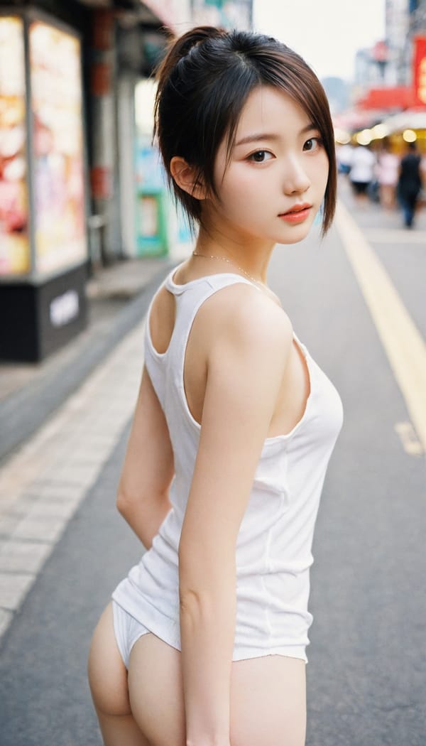 Tags: 21872187, SDXL
{"3": {"inputs": {"seed": 396331317324262, "steps": 32, "cfg": 6.06, "sampler_name": "dpmpp_2m", "scheduler": "karras", "denoise": 1.0, "model": ["27", 0], "positive": ["6", 0], "negative": ["7", 0], "latent_image": ["5", 0]}, "class_type": "KSampler"}, "4": {"inputs": {"ckpt_name": "leosamsHelloworldSDXL_helloworldSDXL32DPO.safetensors"}, "class_type": "CheckpointLoaderSimple"}, "5": {"inputs": {"width": 768, "height": 1344, "batch_size": 1}, "class_type": "EmptyLatentImage"}, "6": {"inputs": {"text": "19 year old girl, (taiwanese:1.08), (japanese:1.04), (sexy lips:1.02), (eyelashes:0.98), (seductive pose:1.06), (pale skin:1.07), (cute:1.12), (idol:1.14), (seductive facial expression:0.97), (double eyelids:1.10), (detailed face:1.12), (slim:1.04), (blush:1.03), (beautiful eyes:1.06), (perky ass:1.09), (exposed ass:0.99), (looking back:0.95), (sexy ass:1.12), (thigh gap:1.12), (white tanktop:1.09), busy street, (RAW:1.06), (natural looking skin:1.00), (textured skin:1.06), (skin fuzz:1.07), (soft lighting:1.00), (film:1.04), (portra:1.00), (candid cinema:1.06), (detailed skin:1.05)", "clip": ["27", 1]}, "class_type": "CLIPTextEncode"}, "7": {"inputs": {"text": "(distorted:1.13), (worst quality:1.12), (watermark:1.08), (low resolution:1.14), (open mouth:1.06), (twisted:1.14), (bad hands:1.14)", "clip": ["27", 1]}, "class_type": "CLIPTextEncode"}, "8": {"inputs": {"samples": ["3", 0], "vae": ["4", 2]}, "class_type": "VAEDecode"}, "25": {"inputs": {"lora_name": "nudify_xl.safetensors", "strength_model": 0.25, "strength_clip": 0.09, "model": ["4", 0], "clip": ["4", 1]}, "class_type": "LoraLoader"}, "26": {"inputs": {"lora_name": "shirtlift_SDXL_v2.safetensors", "strength_model": 0.03, "strength_clip": 0.08, "model": ["25", 0], "clip": ["25", 1]}, "class_type": "LoraLoader"}, "27": {"inputs": {"lora_name": "PerfectEyesXL.safetensors", "strength_model": 0.05, "strength_clip": 0.17, "model": ["26", 0], "clip": ["26", 1]}, "class_type": "LoraLoader"}, "30": {"inputs": {"model_name": "4x_NMKD-Superscale-SP_178000_G.pth"}, "class_type": "UpscaleModelLoader"}, "31": {"inputs": {"upscale_model": ["30", 0], "image": ["8", 0]}, "class_type": "ImageUpscaleWithModel"}, "32": {"inputs": {"upscale_method": "lanczos", "scale_by": 0.5, "image": ["31", 0]}, "class_type": "ImageScaleBy"}, "33": {"inputs": {"pixels": ["32", 0], "vae": ["4", 2]}, "class_type": "VAEEncode"}, "34": {"inputs": {"seed": 396331317324262, "steps": 32, "cfg": 6.06, "sampler_name": "dpmpp_2m", "scheduler": "karras", "denoise": 0.3, "model": ["27", 0], "positive": ["6", 0], "negative": ["7", 0], "latent_image": ["33", 0]}, "class_type": "KSampler"}, "36": {"inputs": {"samples": ["34", 0], "vae": ["4", 2]}, "class_type": "VAEDecode"}, "39": {"inputs": {"filename_prefix": "comfyapi-1707540530857", "images": ["36", 0]}, "class_type": "SaveImage"}}