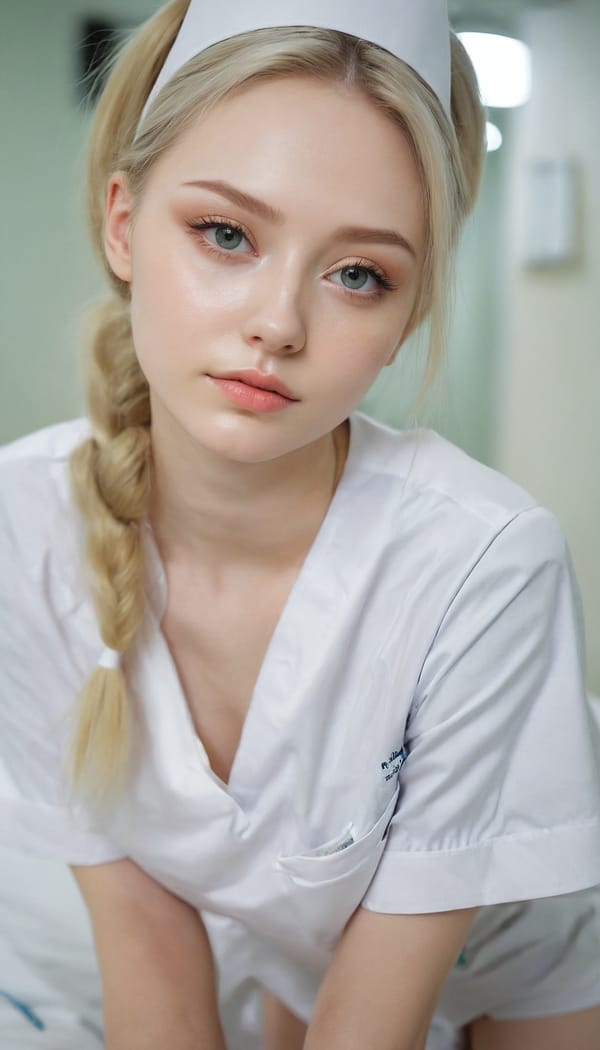 Tags: 21872187, SDXL
{"3": {"inputs": {"seed": 614459291285463, "steps": 32, "cfg": 5.11, "sampler_name": "dpmpp_2m", "scheduler": "karras", "denoise": 1.0, "model": ["27", 0], "positive": ["6", 0], "negative": ["7", 0], "latent_image": ["5", 0]}, "class_type": "KSampler"}, "4": {"inputs": {"ckpt_name": "juggernautxl.safetensors"}, "class_type": "CheckpointLoaderSimple"}, "5": {"inputs": {"width": 768, "height": 1344, "batch_size": 1}, "class_type": "EmptyLatentImage"}, "6": {"inputs": {"text": "19 year old girl, (ukrainian:1.06), (pale skin:1.09), (seductive facial expression:1.12), (double eyelids:1.12), (slim:1.11), (eyelashes:1.00), (blush:1.03), (cute:1.11), (temptress:1.03), (detailed face:1.03), (seductive pose:0.97), (sexy lips:1.06), (beautiful eyes:1.00), (idol:1.00), (perky ass:1.06), (exposed ass:0.99), (looking back:1.07), (sexy ass:1.10), (thigh gap:1.04), (nurse in uniform:1.13) working in a hospital ward, (detailed skin:1.05), (portra:1.09), (skin fuzz:1.08), (candid cinema:1.02), (textured skin:1.07), (natural looking skin:1.03), (film:1.07), (soft lighting:1.08), (RAW:1.01)", "clip": ["27", 1]}, "class_type": "CLIPTextEncode"}, "7": {"inputs": {"text": "(low resolution:1.10), (worst quality:1.11), (watermark:1.10), (open mouth:1.08), (bad hands:1.07), (distorted:1.07), (twisted:1.14)", "clip": ["27", 1]}, "class_type": "CLIPTextEncode"}, "8": {"inputs": {"samples": ["3", 0], "vae": ["4", 2]}, "class_type": "VAEDecode"}, "25": {"inputs": {"lora_name": "nudify_xl.safetensors", "strength_model": 0.01, "strength_clip": 0.27, "model": ["4", 0], "clip": ["4", 1]}, "class_type": "LoraLoader"}, "26": {"inputs": {"lora_name": "shirtlift_SDXL_v2.safetensors", "strength_model": 0.06, "strength_clip": 0.08, "model": ["25", 0], "clip": ["25", 1]}, "class_type": "LoraLoader"}, "27": {"inputs": {"lora_name": "PerfectEyesXL.safetensors", "strength_model": 0.14, "strength_clip": 0.03, "model": ["26", 0], "clip": ["26", 1]}, "class_type": "LoraLoader"}, "30": {"inputs": {"model_name": "4x_NMKD-Superscale-SP_178000_G.pth"}, "class_type": "UpscaleModelLoader"}, "31": {"inputs": {"upscale_model": ["30", 0], "image": ["8", 0]}, "class_type": "ImageUpscaleWithModel"}, "32": {"inputs": {"upscale_method": "lanczos", "scale_by": 0.5, "image": ["31", 0]}, "class_type": "ImageScaleBy"}, "33": {"inputs": {"pixels": ["32", 0], "vae": ["4", 2]}, "class_type": "VAEEncode"}, "34": {"inputs": {"seed": 614459291285463, "steps": 32, "cfg": 5.11, "sampler_name": "dpmpp_2m", "scheduler": "karras", "denoise": 0.3, "model": ["27", 0], "positive": ["6", 0], "negative": ["7", 0], "latent_image": ["33", 0]}, "class_type": "KSampler"}, "36": {"inputs": {"samples": ["34", 0], "vae": ["4", 2]}, "class_type": "VAEDecode"}, "39": {"inputs": {"filename_prefix": "comfyapi-1713461312881", "images": ["36", 0]}, "class_type": "SaveImage"}}