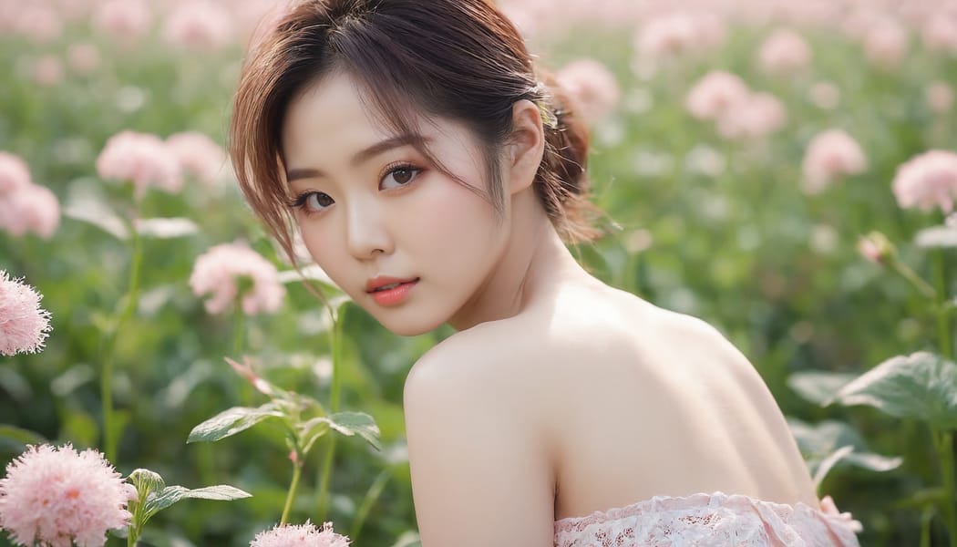 Tags: 21872187, SDXL
{"3": {"inputs": {"seed": 438265696856659, "steps": 32, "cfg": 5.11, "sampler_name": "dpmpp_2m", "scheduler": "karras", "denoise": 1.0, "model": ["27", 0], "positive": ["6", 0], "negative": ["7", 0], "latent_image": ["5", 0]}, "class_type": "KSampler"}, "4": {"inputs": {"ckpt_name": "juggernautxl.safetensors"}, "class_type": "CheckpointLoaderSimple"}, "5": {"inputs": {"width": 1344, "height": 768, "batch_size": 1}, "class_type": "EmptyLatentImage"}, "6": {"inputs": {"text": "25 year old girl, (korean:0.98), (beautiful eyes:1.00), (cute:1.05), (idol:1.02), (eyelashes:0.95), (sexy lips:1.05), (seductive facial expression:0.99), (double eyelids:1.13), (detailed face:1.12), (pale skin:1.06), (slim:1.02), (blush:1.03), (seductive pose:1.11), (temptress:1.00), (perky ass:1.09), (exposed ass:1.09), (looking back:1.14), (sexy ass:1.01), (thigh gap:0.97), wearing (translucent clothes:0.97) on a flower field, (portra:1.00), (textured skin:1.09), (RAW:1.05), (skin fuzz:1.06), (film:1.09), (natural looking skin:1.01), (soft lighting:1.01), (candid cinema:1.05), (detailed skin:1.07)", "clip": ["27", 1]}, "class_type": "CLIPTextEncode"}, "7": {"inputs": {"text": "(distorted:1.11), (bad hands:1.08), (watermark:1.10), (twisted:1.13), (low resolution:1.11), (open mouth:1.13), (worst quality:1.14)", "clip": ["27", 1]}, "class_type": "CLIPTextEncode"}, "8": {"inputs": {"samples": ["3", 0], "vae": ["4", 2]}, "class_type": "VAEDecode"}, "25": {"inputs": {"lora_name": "nudify_xl.safetensors", "strength_model": 0.38, "strength_clip": 0.16, "model": ["4", 0], "clip": ["4", 1]}, "class_type": "LoraLoader"}, "26": {"inputs": {"lora_name": "shirtlift_SDXL_v2.safetensors", "strength_model": 0.02, "strength_clip": 0.03, "model": ["25", 0], "clip": ["25", 1]}, "class_type": "LoraLoader"}, "27": {"inputs": {"lora_name": "PerfectEyesXL.safetensors", "strength_model": 0.01, "strength_clip": 0.07, "model": ["26", 0], "clip": ["26", 1]}, "class_type": "LoraLoader"}, "30": {"inputs": {"model_name": "4x_NMKD-Superscale-SP_178000_G.pth"}, "class_type": "UpscaleModelLoader"}, "31": {"inputs": {"upscale_model": ["30", 0], "image": ["8", 0]}, "class_type": "ImageUpscaleWithModel"}, "32": {"inputs": {"upscale_method": "lanczos", "scale_by": 0.5, "image": ["31", 0]}, "class_type": "ImageScaleBy"}, "33": {"inputs": {"pixels": ["32", 0], "vae": ["4", 2]}, "class_type": "VAEEncode"}, "34": {"inputs": {"seed": 438265696856659, "steps": 32, "cfg": 5.11, "sampler_name": "dpmpp_2m", "scheduler": "karras", "denoise": 0.3, "model": ["27", 0], "positive": ["6", 0], "negative": ["7", 0], "latent_image": ["33", 0]}, "class_type": "KSampler"}, "36": {"inputs": {"samples": ["34", 0], "vae": ["4", 2]}, "class_type": "VAEDecode"}, "39": {"inputs": {"filename_prefix": "comfyapi-1730391696394", "images": ["36", 0]}, "class_type": "SaveImage"}}