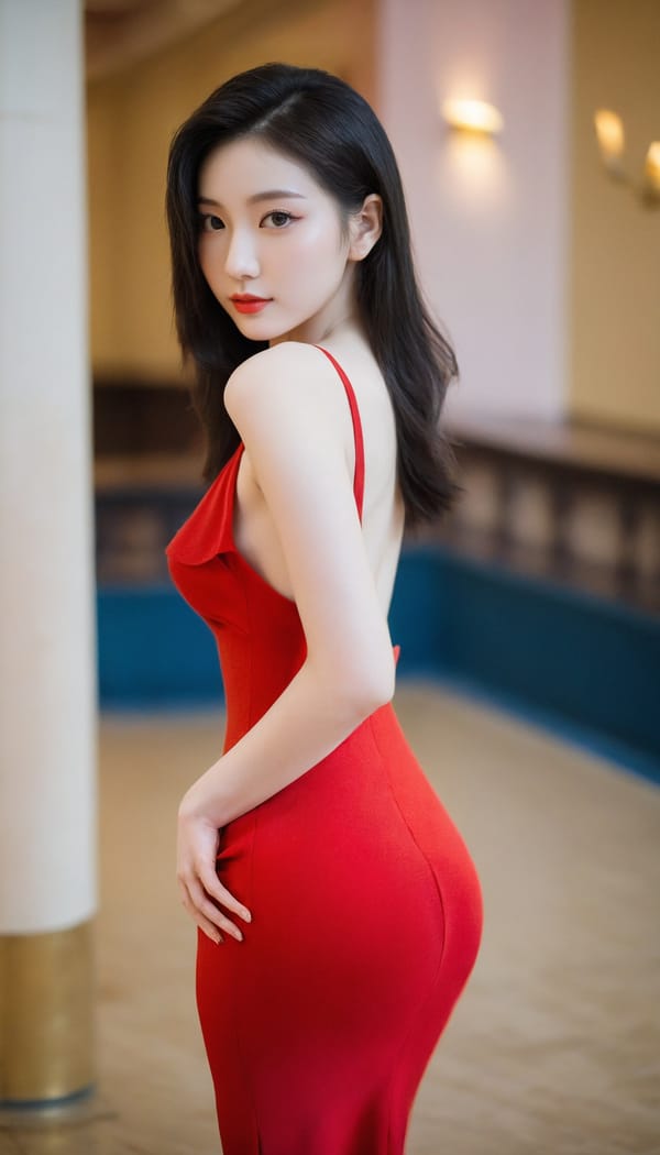 Tags: 21872187, SDXL
{"3": {"inputs": {"seed": 886288647091283, "steps": 32, "cfg": 6.66, "sampler_name": "dpmpp_2m", "scheduler": "karras", "denoise": 1.0, "model": ["27", 0], "positive": ["6", 0], "negative": ["7", 0], "latent_image": ["5", 0]}, "class_type": "KSampler"}, "4": {"inputs": {"ckpt_name": "helloworldxl.safetensors"}, "class_type": "CheckpointLoaderSimple"}, "5": {"inputs": {"width": 768, "height": 1344, "batch_size": 1}, "class_type": "EmptyLatentImage"}, "6": {"inputs": {"text": "22 year old girl, (chinese:1.05), (ukrainian:1.08), (detailed face:1.04), (eyelashes:1.00), (pale skin:0.96), (sexy lips:0.99), (beautiful eyes:1.13), (idol:0.98), (slim:1.08), (cute:1.02), (temptress:1.13), (blush:1.14), (seductive pose:1.07), (double eyelids:1.05), (seductive facial expression:1.06), (perky ass:0.95), (exposed ass:0.98), (looking back:1.13), (sexy ass:1.06), (thigh gap:1.01), (wearing a low-cut red dress:1.09) at a ballroom, (candid cinema:1.00), (film:1.07), (skin fuzz:1.09), (natural looking skin:1.03), (detailed skin:1.09), (RAW:1.09), (soft lighting:1.09), (portra:1.07), (textured skin:1.05)", "clip": ["27", 1]}, "class_type": "CLIPTextEncode"}, "7": {"inputs": {"text": "(open mouth:1.11), (bad hands:1.07), (watermark:1.08), (distorted:1.09), (low resolution:1.05), (twisted:1.05), (worst quality:1.12)", "clip": ["27", 1]}, "class_type": "CLIPTextEncode"}, "8": {"inputs": {"samples": ["3", 0], "vae": ["4", 2]}, "class_type": "VAEDecode"}, "25": {"inputs": {"lora_name": "nudify_xl.safetensors", "strength_model": 0.36, "strength_clip": 0.37, "model": ["4", 0], "clip": ["4", 1]}, "class_type": "LoraLoader"}, "26": {"inputs": {"lora_name": "shirtlift_SDXL_v2.safetensors", "strength_model": 0.06, "strength_clip": 0.05, "model": ["25", 0], "clip": ["25", 1]}, "class_type": "LoraLoader"}, "27": {"inputs": {"lora_name": "PerfectEyesXL.safetensors", "strength_model": 0.09, "strength_clip": 0.08, "model": ["26", 0], "clip": ["26", 1]}, "class_type": "LoraLoader"}, "30": {"inputs": {"model_name": "4x_NMKD-Superscale-SP_178000_G.pth"}, "class_type": "UpscaleModelLoader"}, "31": {"inputs": {"upscale_model": ["30", 0], "image": ["8", 0]}, "class_type": "ImageUpscaleWithModel"}, "32": {"inputs": {"upscale_method": "lanczos", "scale_by": 0.5, "image": ["31", 0]}, "class_type": "ImageScaleBy"}, "33": {"inputs": {"pixels": ["32", 0], "vae": ["4", 2]}, "class_type": "VAEEncode"}, "34": {"inputs": {"seed": 886288647091283, "steps": 32, "cfg": 6.66, "sampler_name": "dpmpp_2m", "scheduler": "karras", "denoise": 0.3, "model": ["27", 0], "positive": ["6", 0], "negative": ["7", 0], "latent_image": ["33", 0]}, "class_type": "KSampler"}, "36": {"inputs": {"samples": ["34", 0], "vae": ["4", 2]}, "class_type": "VAEDecode"}, "39": {"inputs": {"filename_prefix": "comfyapi-1714056957503", "images": ["36", 0]}, "class_type": "SaveImage"}}