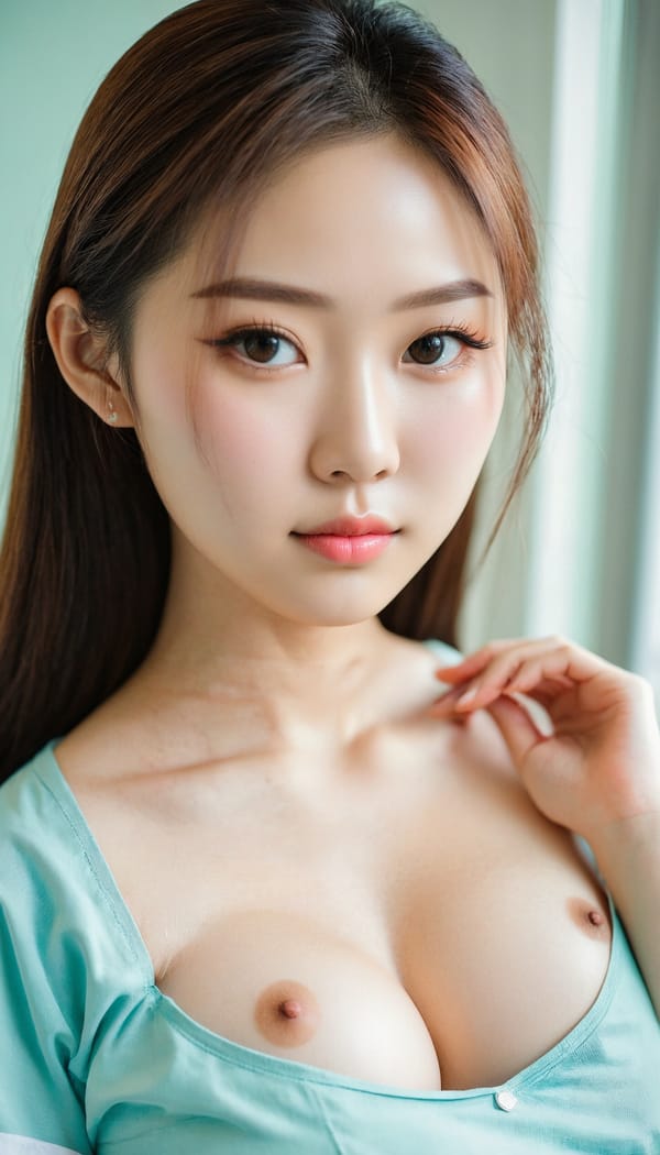 Tags: 21872187, SDXL
{"3": {"inputs": {"seed": 605784178484469, "steps": 64, "cfg": 6.93, "sampler_name": "dpmpp_2m", "scheduler": "karras", "denoise": 1.0, "model": ["27", 0], "positive": ["6", 0], "negative": ["7", 0], "latent_image": ["5", 0]}, "class_type": "KSampler"}, "4": {"inputs": {"ckpt_name": "juggernautxl.safetensors"}, "class_type": "CheckpointLoaderSimple"}, "5": {"inputs": {"width": 768, "height": 1344, "batch_size": 1}, "class_type": "EmptyLatentImage"}, "6": {"inputs": {"text": "18 year old girl, (taiwanese:1.00), (chinese:1.07), (irish:1.11), (double eyelids:0.99), (sexy lips:1.13), (detailed face:1.04), (seductive pose:1.13), (seductive facial expression:1.02), (temptress:1.02), (beautiful eyes:1.03), (cute:0.95), (idol:0.98), (eyelashes:1.07), (blush:1.12), (pale skin:0.96), (slim:1.13), (in a seductive pose:1.09), (large perky breasts:1.06), (cleavage:0.96), (thigh gap:0.95), (nurse in uniform:0.95) working in a hospital ward, (detailed skin:1.07), (soft lighting:1.03), (textured skin:1.01), (RAW:1.07), (portra:1.03), (natural looking skin:1.01), (skin fuzz:1.08), (film:1.02), (candid cinema:1.07)", "clip": ["27", 1]}, "class_type": "CLIPTextEncode"}, "7": {"inputs": {"text": "(worst quality:1.07), (open mouth:1.12), (twisted:1.06), (bad hands:1.07), (distorted:1.06), (low resolution:1.09)", "clip": ["27", 1]}, "class_type": "CLIPTextEncode"}, "8": {"inputs": {"samples": ["3", 0], "vae": ["4", 2]}, "class_type": "VAEDecode"}, "25": {"inputs": {"lora_name": "nudify_xl.safetensors", "strength_model": 0.13, "strength_clip": 0.16, "model": ["4", 0], "clip": ["4", 1]}, "class_type": "LoraLoader"}, "26": {"inputs": {"lora_name": "shirtlift_SDXL_v2.safetensors", "strength_model": 0.15, "strength_clip": 0.13, "model": ["25", 0], "clip": ["25", 1]}, "class_type": "LoraLoader"}, "27": {"inputs": {"lora_name": "PerfectEyesXL.safetensors", "strength_model": 0.19, "strength_clip": 0.17, "model": ["26", 0], "clip": ["26", 1]}, "class_type": "LoraLoader"}, "30": {"inputs": {"model_name": "4x_NMKD-Superscale-SP_178000_G.pth"}, "class_type": "UpscaleModelLoader"}, "31": {"inputs": {"upscale_model": ["30", 0], "image": ["8", 0]}, "class_type": "ImageUpscaleWithModel"}, "32": {"inputs": {"upscale_method": "lanczos", "scale_by": 0.5, "image": ["31", 0]}, "class_type": "ImageScaleBy"}, "33": {"inputs": {"pixels": ["32", 0], "vae": ["4", 2]}, "class_type": "VAEEncode"}, "34": {"inputs": {"seed": 605784178484469, "steps": 64, "cfg": 6.93, "sampler_name": "dpmpp_2m", "scheduler": "karras", "denoise": 0.3, "model": ["27", 0], "positive": ["6", 0], "negative": ["7", 0], "latent_image": ["33", 0]}, "class_type": "KSampler"}, "36": {"inputs": {"samples": ["34", 0], "vae": ["4", 2]}, "class_type": "VAEDecode"}, "39": {"inputs": {"filename_prefix": "comfyapi-1714134537857", "images": ["36", 0]}, "class_type": "SaveImage"}}