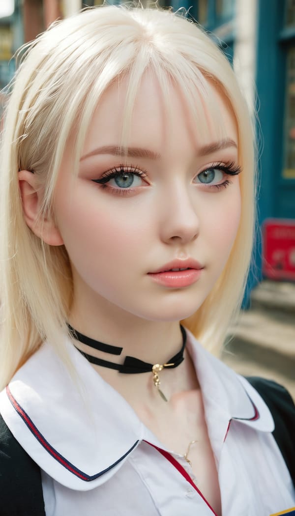 Tags: 21872187, SDXL
{"3": {"inputs": {"seed": 274930057443605, "steps": 32, "cfg": 7.64, "sampler_name": "dpmpp_2m", "scheduler": "karras", "denoise": 1.0, "model": ["27", 0], "positive": ["6", 0], "negative": ["7", 0], "latent_image": ["5", 0]}, "class_type": "KSampler"}, "4": {"inputs": {"ckpt_name": "juggernautxl.safetensors"}, "class_type": "CheckpointLoaderSimple"}, "5": {"inputs": {"width": 768, "height": 1344, "batch_size": 1}, "class_type": "EmptyLatentImage"}, "6": {"inputs": {"text": "18 year old girl, (ukrainian:0.98), (seductive pose:1.02), (temptress:0.97), (pale skin:1.12), (beautiful eyes:1.14), (eyelashes:1.11), (idol:1.00), (slim:1.13), (seductive facial expression:1.02), (blush:1.13), (double eyelids:1.01), (sexy lips:1.05), (cute:1.13), (in a seductive pose:1.08), (large perky breasts:1.00), (cleavage:0.95), (thigh gap:0.95), (school uniform:1.09), choker, busy street, (natural looking skin:1.04), (skin fuzz:1.07), (portra:1.01), (soft lighting:1.06), (textured skin:1.04), (candid cinema:1.02), (RAW:1.08), (detailed skin:1.06), (film:1.07)", "clip": ["27", 1]}, "class_type": "CLIPTextEncode"}, "7": {"inputs": {"text": "(watermark:1.13), (low resolution:1.12), (worst quality:1.14), (twisted:1.05), (distorted:1.14), (open mouth:1.07), (bad hands:1.08)", "clip": ["27", 1]}, "class_type": "CLIPTextEncode"}, "8": {"inputs": {"samples": ["3", 0], "vae": ["4", 2]}, "class_type": "VAEDecode"}, "25": {"inputs": {"lora_name": "nudify_xl.safetensors", "strength_model": 0.11, "strength_clip": 0.13, "model": ["4", 0], "clip": ["4", 1]}, "class_type": "LoraLoader"}, "26": {"inputs": {"lora_name": "shirtlift_SDXL_v2.safetensors", "strength_model": 0.08, "strength_clip": 0.02, "model": ["25", 0], "clip": ["25", 1]}, "class_type": "LoraLoader"}, "27": {"inputs": {"lora_name": "PerfectEyesXL.safetensors", "strength_model": 0.1, "strength_clip": 0.0, "model": ["26", 0], "clip": ["26", 1]}, "class_type": "LoraLoader"}, "30": {"inputs": {"model_name": "4x_NMKD-Superscale-SP_178000_G.pth"}, "class_type": "UpscaleModelLoader"}, "31": {"inputs": {"upscale_model": ["30", 0], "image": ["8", 0]}, "class_type": "ImageUpscaleWithModel"}, "32": {"inputs": {"upscale_method": "lanczos", "scale_by": 0.5, "image": ["31", 0]}, "class_type": "ImageScaleBy"}, "33": {"inputs": {"pixels": ["32", 0], "vae": ["4", 2]}, "class_type": "VAEEncode"}, "34": {"inputs": {"seed": 274930057443605, "steps": 32, "cfg": 7.64, "sampler_name": "dpmpp_2m", "scheduler": "karras", "denoise": 0.3, "model": ["27", 0], "positive": ["6", 0], "negative": ["7", 0], "latent_image": ["33", 0]}, "class_type": "KSampler"}, "36": {"inputs": {"samples": ["34", 0], "vae": ["4", 2]}, "class_type": "VAEDecode"}, "39": {"inputs": {"filename_prefix": "comfyapi-1716578815967", "images": ["36", 0]}, "class_type": "SaveImage"}}