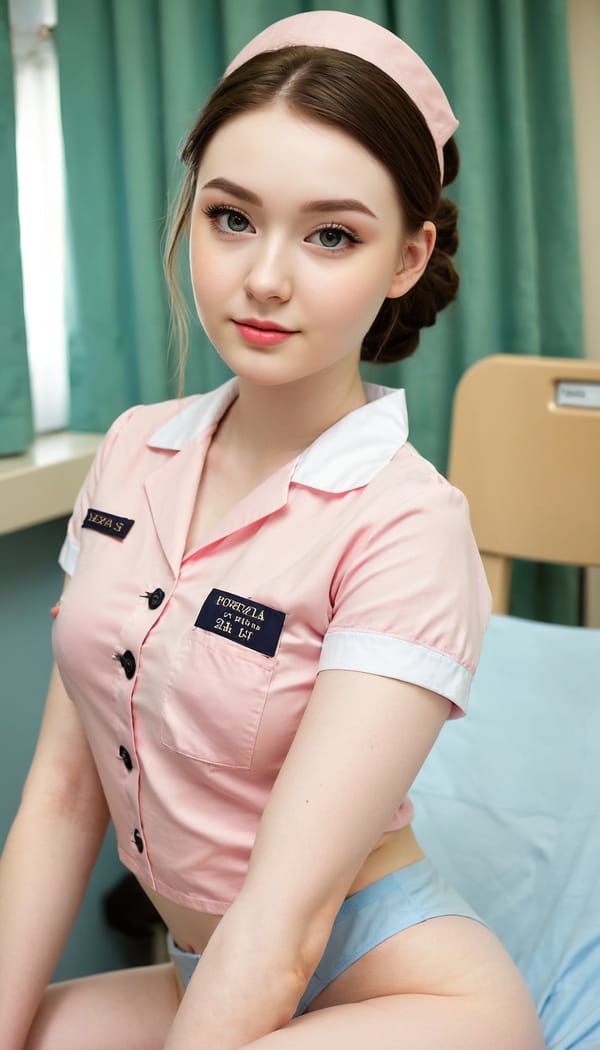 Tags: 21872187, SDXL
{"3": {"inputs": {"seed": 351433269922135, "steps": 64, "cfg": 7.45, "sampler_name": "dpmpp_2m", "scheduler": "karras", "denoise": 1.0, "model": ["27", 0], "positive": ["6", 0], "negative": ["7", 0], "latent_image": ["5", 0]}, "class_type": "KSampler"}, "4": {"inputs": {"ckpt_name": "juggernautXL_v8Rundiffusion.safetensors"}, "class_type": "CheckpointLoaderSimple"}, "5": {"inputs": {"width": 768, "height": 1344, "batch_size": 1}, "class_type": "EmptyLatentImage"}, "6": {"inputs": {"text": "18 year old girl, (cute:1.13), (detailed face:1.00), (pale skin:1.03), (slim:1.00), (temptress:1.00), (eyelashes:1.03), (sexy lips:0.97), (blush:1.08), (beautiful eyes:1.02), (seductive pose:1.11), (seductive facial expression:1.12), (idol:0.98), (double eyelids:1.06), (perky ass:1.04), (exposed ass:1.11), (looking back:1.04), (sexy ass:1.03), (thigh gap:1.03), (nurse in uniform:0.97) working in a hospital ward, (candid cinema:1.02), (detailed skin:1.00), (skin fuzz:1.04), (film:1.05), (textured skin:1.07), (portra:1.08), (RAW:1.02), (natural looking skin:1.02), (soft lighting:1.03)", "clip": ["27", 1]}, "class_type": "CLIPTextEncode"}, "7": {"inputs": {"text": "(watermark:1.12), (bad hands:1.10), (open mouth:1.11), (twisted:1.08), (low resolution:1.08), (distorted:1.05), (worst quality:1.10)", "clip": ["27", 1]}, "class_type": "CLIPTextEncode"}, "8": {"inputs": {"samples": ["3", 0], "vae": ["4", 2]}, "class_type": "VAEDecode"}, "25": {"inputs": {"lora_name": "nudify_xl.safetensors", "strength_model": 0.25, "strength_clip": 0.33, "model": ["4", 0], "clip": ["4", 1]}, "class_type": "LoraLoader"}, "26": {"inputs": {"lora_name": "shirtlift_SDXL_v2.safetensors", "strength_model": 0.17, "strength_clip": 0.16, "model": ["25", 0], "clip": ["25", 1]}, "class_type": "LoraLoader"}, "27": {"inputs": {"lora_name": "PerfectEyesXL.safetensors", "strength_model": 0.19, "strength_clip": 0.17, "model": ["26", 0], "clip": ["26", 1]}, "class_type": "LoraLoader"}, "30": {"inputs": {"model_name": "4x_NMKD-Superscale-SP_178000_G.pth"}, "class_type": "UpscaleModelLoader"}, "31": {"inputs": {"upscale_model": ["30", 0], "image": ["8", 0]}, "class_type": "ImageUpscaleWithModel"}, "32": {"inputs": {"upscale_method": "lanczos", "scale_by": 0.5, "image": ["31", 0]}, "class_type": "ImageScaleBy"}, "33": {"inputs": {"pixels": ["32", 0], "vae": ["4", 2]}, "class_type": "VAEEncode"}, "34": {"inputs": {"seed": 351433269922135, "steps": 64, "cfg": 7.45, "sampler_name": "dpmpp_2m", "scheduler": "karras", "denoise": 0.3, "model": ["27", 0], "positive": ["6", 0], "negative": ["7", 0], "latent_image": ["33", 0]}, "class_type": "KSampler"}, "36": {"inputs": {"samples": ["34", 0], "vae": ["4", 2]}, "class_type": "VAEDecode"}, "39": {"inputs": {"filename_prefix": "comfyapi-1707519832357", "images": ["36", 0]}, "class_type": "SaveImage"}}