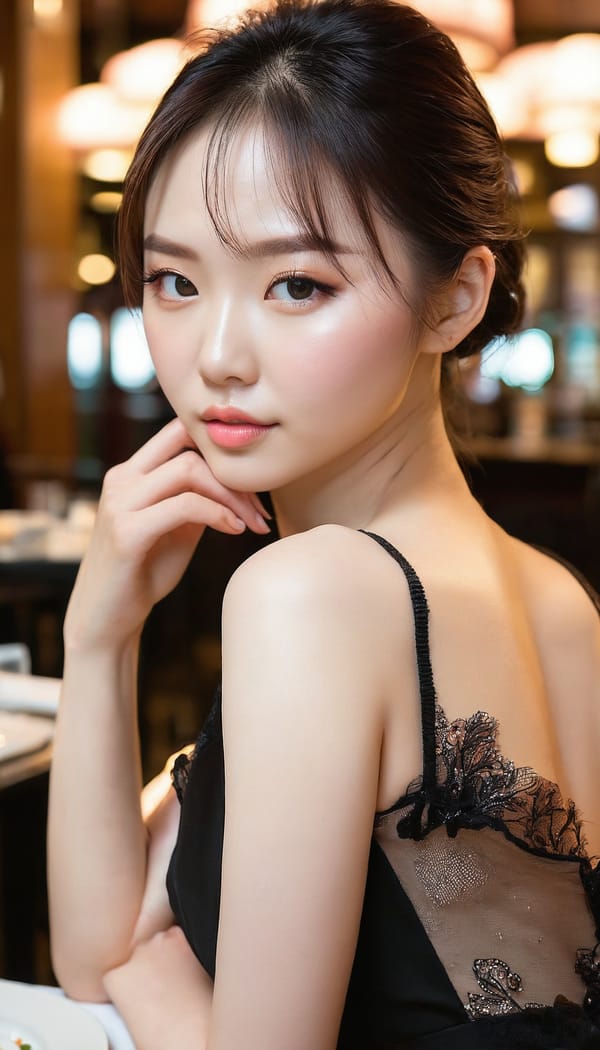 Tags: 21872187, SDXL
{"3": {"inputs": {"seed": 802016513738057, "steps": 64, "cfg": 6.87, "sampler_name": "dpmpp_2m", "scheduler": "karras", "denoise": 1.0, "model": ["27", 0], "positive": ["6", 0], "negative": ["7", 0], "latent_image": ["5", 0]}, "class_type": "KSampler"}, "4": {"inputs": {"ckpt_name": "juggernautxl.safetensors"}, "class_type": "CheckpointLoaderSimple"}, "5": {"inputs": {"width": 768, "height": 1344, "batch_size": 1}, "class_type": "EmptyLatentImage"}, "6": {"inputs": {"text": "27 year old girl, (russian:1.07), (korean:1.12), (sexy lips:1.14), (detailed face:1.03), (temptress:1.07), (double eyelids:1.13), (slim:1.11), (beautiful eyes:0.98), (idol:1.13), (cute:1.08), (eyelashes:1.13), (blush:1.14), (seductive facial expression:1.11), (pale skin:1.05), (on all fours:1.05), (spreading ass cheeks:1.10), (from behind:1.00), (backboob:1.04), (wearing a little black dress:1.13) at a fine dining restaurant, (natural looking skin:1.05), (textured skin:1.01), (detailed skin:1.03), (RAW:1.06), (soft lighting:1.01), (skin fuzz:1.02), (film:1.05), (candid cinema:1.06)", "clip": ["27", 1]}, "class_type": "CLIPTextEncode"}, "7": {"inputs": {"text": "(worst quality:1.12), (twisted:1.11), (watermark:1.09), (open mouth:1.09), (bad hands:1.06), (low resolution:1.11), (distorted:1.07)", "clip": ["27", 1]}, "class_type": "CLIPTextEncode"}, "8": {"inputs": {"samples": ["3", 0], "vae": ["4", 2]}, "class_type": "VAEDecode"}, "25": {"inputs": {"lora_name": "nudify_xl.safetensors", "strength_model": 0.32, "strength_clip": 0.25, "model": ["4", 0], "clip": ["4", 1]}, "class_type": "LoraLoader"}, "26": {"inputs": {"lora_name": "shirtlift_SDXL_v2.safetensors", "strength_model": 0.1, "strength_clip": 0.19, "model": ["25", 0], "clip": ["25", 1]}, "class_type": "LoraLoader"}, "27": {"inputs": {"lora_name": "PerfectEyesXL.safetensors", "strength_model": 0.0, "strength_clip": 0.15, "model": ["26", 0], "clip": ["26", 1]}, "class_type": "LoraLoader"}, "30": {"inputs": {"model_name": "4x_NMKD-Superscale-SP_178000_G.pth"}, "class_type": "UpscaleModelLoader"}, "31": {"inputs": {"upscale_model": ["30", 0], "image": ["8", 0]}, "class_type": "ImageUpscaleWithModel"}, "32": {"inputs": {"upscale_method": "lanczos", "scale_by": 0.5, "image": ["31", 0]}, "class_type": "ImageScaleBy"}, "33": {"inputs": {"pixels": ["32", 0], "vae": ["4", 2]}, "class_type": "VAEEncode"}, "34": {"inputs": {"seed": 802016513738057, "steps": 64, "cfg": 6.87, "sampler_name": "dpmpp_2m", "scheduler": "karras", "denoise": 0.3, "model": ["27", 0], "positive": ["6", 0], "negative": ["7", 0], "latent_image": ["33", 0]}, "class_type": "KSampler"}, "36": {"inputs": {"samples": ["34", 0], "vae": ["4", 2]}, "class_type": "VAEDecode"}, "39": {"inputs": {"filename_prefix": "comfyapi-1724559108726", "images": ["36", 0]}, "class_type": "SaveImage"}}