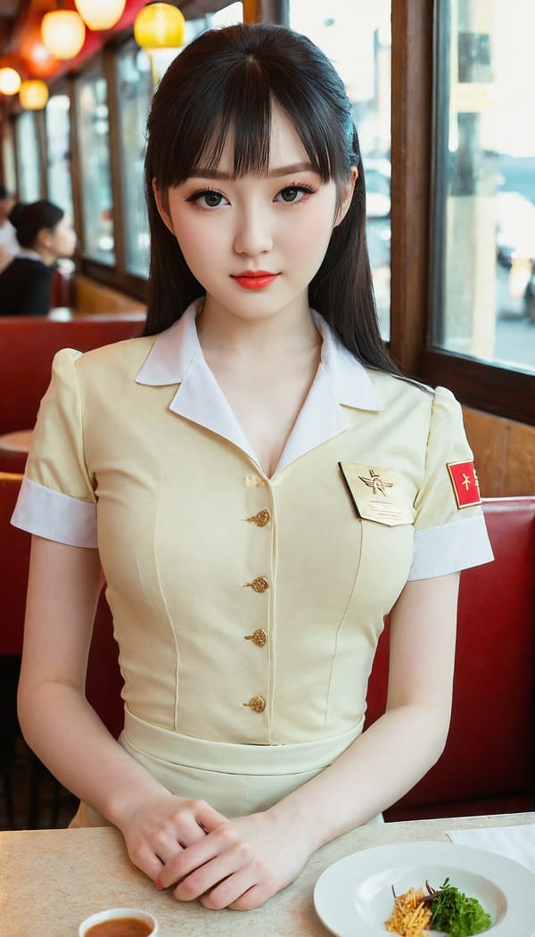 Tags: 21872187, SDXL
{"3": {"inputs": {"seed": 605385848605310, "steps": 32, "cfg": 7.57, "sampler_name": "dpmpp_2m", "scheduler": "karras", "denoise": 1.0, "model": ["27", 0], "positive": ["6", 0], "negative": ["7", 0], "latent_image": ["5", 0]}, "class_type": "KSampler"}, "4": {"inputs": {"ckpt_name": "juggernautXL_v8Rundiffusion.safetensors"}, "class_type": "CheckpointLoaderSimple"}, "5": {"inputs": {"width": 768, "height": 1344, "batch_size": 1}, "class_type": "EmptyLatentImage"}, "6": {"inputs": {"text": "21 year old girl, (russian:0.96), (japanese:0.97), (pale skin:1.00), (temptress:1.10), (idol:1.06), (seductive pose:1.10), (detailed face:1.01), (eyelashes:1.14), (double eyelids:1.10), (seductive facial expression:1.08), (cute:1.00), (slim:1.01), (beautiful eyes:1.13), (sexy lips:0.95), (in a seductive pose:1.02), (large perky breasts:0.99), (cleavage:1.04), (thigh gap:1.01), (a waitress in uniform:1.03) working at a restaurant, (natural looking skin:1.00), (candid cinema:1.07), (film:1.04), (detailed skin:1.05), (RAW:1.01), (skin fuzz:1.07), (soft lighting:1.01), (textured skin:1.05), (portra:1.09)", "clip": ["27", 1]}, "class_type": "CLIPTextEncode"}, "7": {"inputs": {"text": "(low resolution:1.11), (worst quality:1.05), (watermark:1.13), (twisted:1.05), (distorted:1.05), (open mouth:1.06), (bad hands:1.13)", "clip": ["27", 1]}, "class_type": "CLIPTextEncode"}, "8": {"inputs": {"samples": ["3", 0], "vae": ["4", 2]}, "class_type": "VAEDecode"}, "25": {"inputs": {"lora_name": "nudify_xl.safetensors", "strength_model": 0.28, "strength_clip": 0.27, "model": ["4", 0], "clip": ["4", 1]}, "class_type": "LoraLoader"}, "26": {"inputs": {"lora_name": "shirtlift_SDXL_v2.safetensors", "strength_model": 0.12, "strength_clip": 0.08, "model": ["25", 0], "clip": ["25", 1]}, "class_type": "LoraLoader"}, "27": {"inputs": {"lora_name": "PerfectEyesXL.safetensors", "strength_model": 0.04, "strength_clip": 0.13, "model": ["26", 0], "clip": ["26", 1]}, "class_type": "LoraLoader"}, "30": {"inputs": {"model_name": "4x_NMKD-Superscale-SP_178000_G.pth"}, "class_type": "UpscaleModelLoader"}, "31": {"inputs": {"upscale_model": ["30", 0], "image": ["8", 0]}, "class_type": "ImageUpscaleWithModel"}, "32": {"inputs": {"upscale_method": "lanczos", "scale_by": 0.5, "image": ["31", 0]}, "class_type": "ImageScaleBy"}, "33": {"inputs": {"pixels": ["32", 0], "vae": ["4", 2]}, "class_type": "VAEEncode"}, "34": {"inputs": {"seed": 605385848605310, "steps": 32, "cfg": 7.57, "sampler_name": "dpmpp_2m", "scheduler": "karras", "denoise": 0.3, "model": ["27", 0], "positive": ["6", 0], "negative": ["7", 0], "latent_image": ["33", 0]}, "class_type": "KSampler"}, "36": {"inputs": {"samples": ["34", 0], "vae": ["4", 2]}, "class_type": "VAEDecode"}, "39": {"inputs": {"filename_prefix": "comfyapi-1707592544218", "images": ["36", 0]}, "class_type": "SaveImage"}}