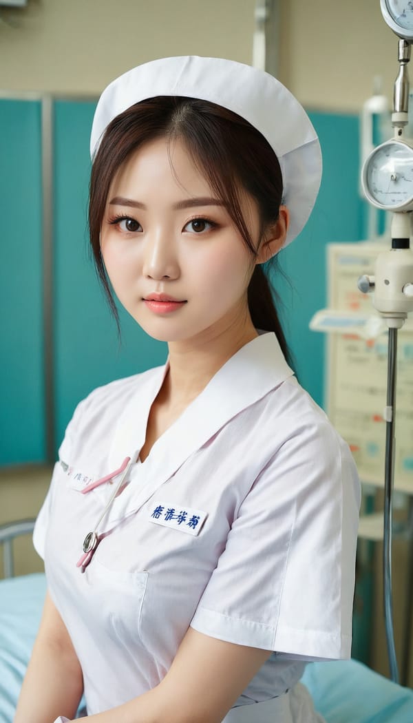 Tags: 21872187, SDXL
{"3": {"inputs": {"seed": 981007987227568, "steps": 32, "cfg": 7.17, "sampler_name": "dpmpp_2m", "scheduler": "karras", "denoise": 1.0, "model": ["27", 0], "positive": ["6", 0], "negative": ["7", 0], "latent_image": ["5", 0]}, "class_type": "KSampler"}, "4": {"inputs": {"ckpt_name": "juggernautxl.safetensors"}, "class_type": "CheckpointLoaderSimple"}, "5": {"inputs": {"width": 768, "height": 1344, "batch_size": 1}, "class_type": "EmptyLatentImage"}, "6": {"inputs": {"text": "20 year old girl, (taiwanese:0.98), (chinese:1.05), (seductive pose:1.07), (beautiful eyes:1.05), (sexy lips:1.04), (cute:1.06), (blush:0.96), (slim:1.05), (double eyelids:1.12), (seductive facial expression:0.97), (pale skin:1.08), (temptress:0.97), (detailed face:1.05), (in a seductive pose:1.08), (large perky breasts:1.09), (cleavage:1.06), (thigh gap:1.01), (nurse in uniform:1.14) working in a hospital ward, (candid cinema:1.03), (portra:1.01), (natural looking skin:1.06), (film:1.09), (skin fuzz:1.01), (soft lighting:1.08), (detailed skin:1.00), (RAW:1.05), (textured skin:1.09)", "clip": ["27", 1]}, "class_type": "CLIPTextEncode"}, "7": {"inputs": {"text": "(worst quality:1.10), (twisted:1.06), (watermark:1.05), (distorted:1.12), (low resolution:1.11), (bad hands:1.07), (open mouth:1.13)", "clip": ["27", 1]}, "class_type": "CLIPTextEncode"}, "8": {"inputs": {"samples": ["3", 0], "vae": ["4", 2]}, "class_type": "VAEDecode"}, "25": {"inputs": {"lora_name": "nudify_xl.safetensors", "strength_model": 0.13, "strength_clip": 0.33, "model": ["4", 0], "clip": ["4", 1]}, "class_type": "LoraLoader"}, "26": {"inputs": {"lora_name": "shirtlift_SDXL_v2.safetensors", "strength_model": 0.03, "strength_clip": 0.0, "model": ["25", 0], "clip": ["25", 1]}, "class_type": "LoraLoader"}, "27": {"inputs": {"lora_name": "PerfectEyesXL.safetensors", "strength_model": 0.02, "strength_clip": 0.19, "model": ["26", 0], "clip": ["26", 1]}, "class_type": "LoraLoader"}, "30": {"inputs": {"model_name": "4x_NMKD-Superscale-SP_178000_G.pth"}, "class_type": "UpscaleModelLoader"}, "31": {"inputs": {"upscale_model": ["30", 0], "image": ["8", 0]}, "class_type": "ImageUpscaleWithModel"}, "32": {"inputs": {"upscale_method": "lanczos", "scale_by": 0.5, "image": ["31", 0]}, "class_type": "ImageScaleBy"}, "33": {"inputs": {"pixels": ["32", 0], "vae": ["4", 2]}, "class_type": "VAEEncode"}, "34": {"inputs": {"seed": 981007987227568, "steps": 32, "cfg": 7.17, "sampler_name": "dpmpp_2m", "scheduler": "karras", "denoise": 0.3, "model": ["27", 0], "positive": ["6", 0], "negative": ["7", 0], "latent_image": ["33", 0]}, "class_type": "KSampler"}, "36": {"inputs": {"samples": ["34", 0], "vae": ["4", 2]}, "class_type": "VAEDecode"}, "39": {"inputs": {"filename_prefix": "comfyapi-1723627762552", "images": ["36", 0]}, "class_type": "SaveImage"}}