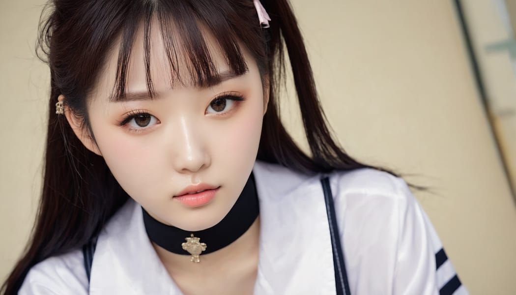 Tags: 21872187, SDXL
{"3": {"inputs": {"seed": 553122374063544, "steps": 64, "cfg": 5.22, "sampler_name": "dpmpp_2m", "scheduler": "karras", "denoise": 1.0, "model": ["27", 0], "positive": ["6", 0], "negative": ["7", 0], "latent_image": ["5", 0]}, "class_type": "KSampler"}, "4": {"inputs": {"ckpt_name": "juggernautxl.safetensors"}, "class_type": "CheckpointLoaderSimple"}, "5": {"inputs": {"width": 1344, "height": 768, "batch_size": 1}, "class_type": "EmptyLatentImage"}, "6": {"inputs": {"text": "23 year old girl, (korean:0.98), (slim:1.05), (cute:0.95), (seductive pose:1.09), (idol:1.08), (pale skin:1.13), (seductive facial expression:1.14), (blush:1.14), (beautiful eyes:1.13), (detailed face:1.00), (double eyelids:1.05), (sexy lips:1.02), (temptress:1.08), (in a seductive pose:1.07), (large perky breasts:1.09), (cleavage:1.07), (thigh gap:1.09), (school uniform:1.04), choker, busy street, (detailed skin:1.07), (soft lighting:1.05), (portra:1.02), (RAW:1.03), (textured skin:1.01), (film:1.00), (candid cinema:1.09), (natural looking skin:1.05), (skin fuzz:1.02)", "clip": ["27", 1]}, "class_type": "CLIPTextEncode"}, "7": {"inputs": {"text": "(open mouth:1.11), (worst quality:1.09), (twisted:1.12), (watermark:1.06), (low resolution:1.07), (bad hands:1.14)", "clip": ["27", 1]}, "class_type": "CLIPTextEncode"}, "8": {"inputs": {"samples": ["3", 0], "vae": ["4", 2]}, "class_type": "VAEDecode"}, "25": {"inputs": {"lora_name": "nudify_xl.safetensors", "strength_model": 0.34, "strength_clip": 0.16, "model": ["4", 0], "clip": ["4", 1]}, "class_type": "LoraLoader"}, "26": {"inputs": {"lora_name": "shirtlift_SDXL_v2.safetensors", "strength_model": 0.0, "strength_clip": 0.16, "model": ["25", 0], "clip": ["25", 1]}, "class_type": "LoraLoader"}, "27": {"inputs": {"lora_name": "PerfectEyesXL.safetensors", "strength_model": 0.16, "strength_clip": 0.14, "model": ["26", 0], "clip": ["26", 1]}, "class_type": "LoraLoader"}, "30": {"inputs": {"model_name": "4x_NMKD-Superscale-SP_178000_G.pth"}, "class_type": "UpscaleModelLoader"}, "31": {"inputs": {"upscale_model": ["30", 0], "image": ["8", 0]}, "class_type": "ImageUpscaleWithModel"}, "32": {"inputs": {"upscale_method": "lanczos", "scale_by": 0.5, "image": ["31", 0]}, "class_type": "ImageScaleBy"}, "33": {"inputs": {"pixels": ["32", 0], "vae": ["4", 2]}, "class_type": "VAEEncode"}, "34": {"inputs": {"seed": 553122374063544, "steps": 64, "cfg": 5.22, "sampler_name": "dpmpp_2m", "scheduler": "karras", "denoise": 0.3, "model": ["27", 0], "positive": ["6", 0], "negative": ["7", 0], "latent_image": ["33", 0]}, "class_type": "KSampler"}, "36": {"inputs": {"samples": ["34", 0], "vae": ["4", 2]}, "class_type": "VAEDecode"}, "39": {"inputs": {"filename_prefix": "comfyapi-1713459717239", "images": ["36", 0]}, "class_type": "SaveImage"}}