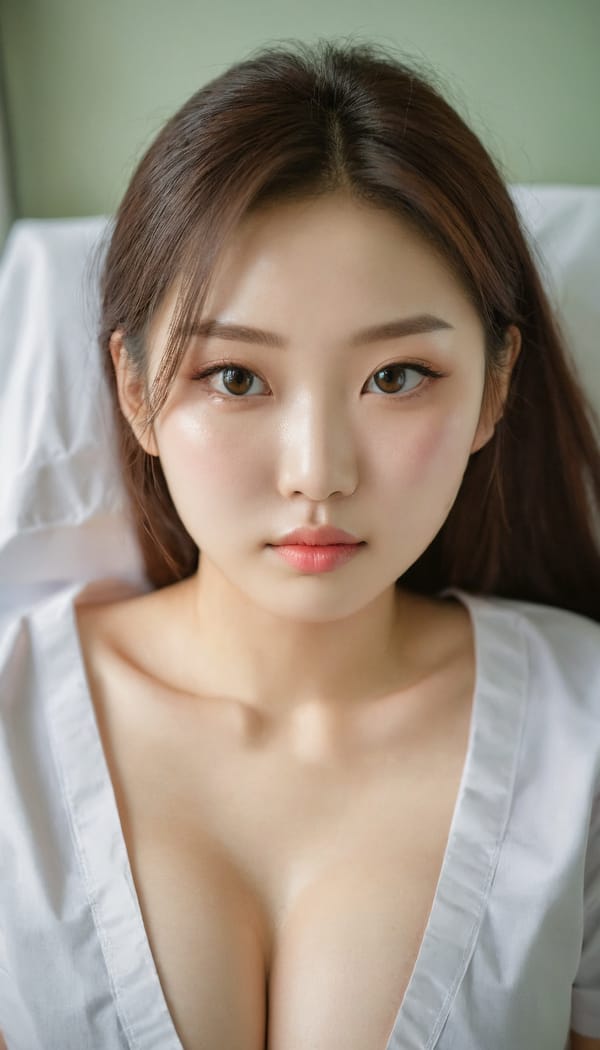 Tags: 21872187, SDXL
{"3": {"inputs": {"seed": 999766822606451, "steps": 64, "cfg": 5.2, "sampler_name": "dpmpp_2m", "scheduler": "karras", "denoise": 1.0, "model": ["27", 0], "positive": ["6", 0], "negative": ["7", 0], "latent_image": ["5", 0]}, "class_type": "KSampler"}, "4": {"inputs": {"ckpt_name": "juggernautxl.safetensors"}, "class_type": "CheckpointLoaderSimple"}, "5": {"inputs": {"width": 768, "height": 1344, "batch_size": 1}, "class_type": "EmptyLatentImage"}, "6": {"inputs": {"text": "20 year old girl, (korean:1.13), (ukrainian:0.97), (irish:1.04), (chinese:1.01), (taiwanese:1.06), (slim:1.01), (detailed face:1.05), (blush:1.10), (seductive facial expression:1.00), (seductive pose:1.11), (double eyelids:0.95), (cute:1.12), (pale skin:1.00), (sexy lips:1.10), (beautiful eyes:1.08), (temptress:1.02), (eyelashes:1.02), (in a seductive pose:1.12), (large perky breasts:1.05), (cleavage:1.10), (thigh gap:1.11), (nurse in uniform:0.95) working in a hospital ward, (candid cinema:1.09), (textured skin:1.05), (portra:1.03), (soft lighting:1.00), (film:1.07), (skin fuzz:1.04), (detailed skin:1.01), (RAW:1.02), (natural looking skin:1.01)", "clip": ["27", 1]}, "class_type": "CLIPTextEncode"}, "7": {"inputs": {"text": "(open mouth:1.12), (low resolution:1.11), (watermark:1.12), (twisted:1.14), (distorted:1.10), (worst quality:1.06), (bad hands:1.12)", "clip": ["27", 1]}, "class_type": "CLIPTextEncode"}, "8": {"inputs": {"samples": ["3", 0], "vae": ["4", 2]}, "class_type": "VAEDecode"}, "25": {"inputs": {"lora_name": "nudify_xl.safetensors", "strength_model": 0.21, "strength_clip": 0.24, "model": ["4", 0], "clip": ["4", 1]}, "class_type": "LoraLoader"}, "26": {"inputs": {"lora_name": "shirtlift_SDXL_v2.safetensors", "strength_model": 0.08, "strength_clip": 0.04, "model": ["25", 0], "clip": ["25", 1]}, "class_type": "LoraLoader"}, "27": {"inputs": {"lora_name": "PerfectEyesXL.safetensors", "strength_model": 0.1, "strength_clip": 0.03, "model": ["26", 0], "clip": ["26", 1]}, "class_type": "LoraLoader"}, "30": {"inputs": {"model_name": "4x_NMKD-Superscale-SP_178000_G.pth"}, "class_type": "UpscaleModelLoader"}, "31": {"inputs": {"upscale_model": ["30", 0], "image": ["8", 0]}, "class_type": "ImageUpscaleWithModel"}, "32": {"inputs": {"upscale_method": "lanczos", "scale_by": 0.5, "image": ["31", 0]}, "class_type": "ImageScaleBy"}, "33": {"inputs": {"pixels": ["32", 0], "vae": ["4", 2]}, "class_type": "VAEEncode"}, "34": {"inputs": {"seed": 999766822606451, "steps": 64, "cfg": 5.2, "sampler_name": "dpmpp_2m", "scheduler": "karras", "denoise": 0.3, "model": ["27", 0], "positive": ["6", 0], "negative": ["7", 0], "latent_image": ["33", 0]}, "class_type": "KSampler"}, "36": {"inputs": {"samples": ["34", 0], "vae": ["4", 2]}, "class_type": "VAEDecode"}, "39": {"inputs": {"filename_prefix": "comfyapi-1723793171879", "images": ["36", 0]}, "class_type": "SaveImage"}}