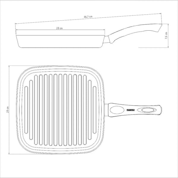 Tags: sartén grill tramontina, sartén grill antiadherente, sartén starflon max, sartén grill 28 cm, sartén parrilla cocina
